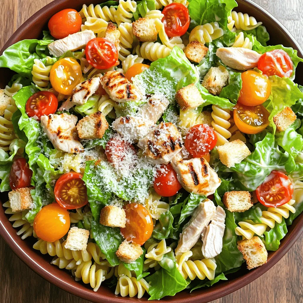 Savory Chicken Caesar Pasta Salad Easy and Fresh Dish