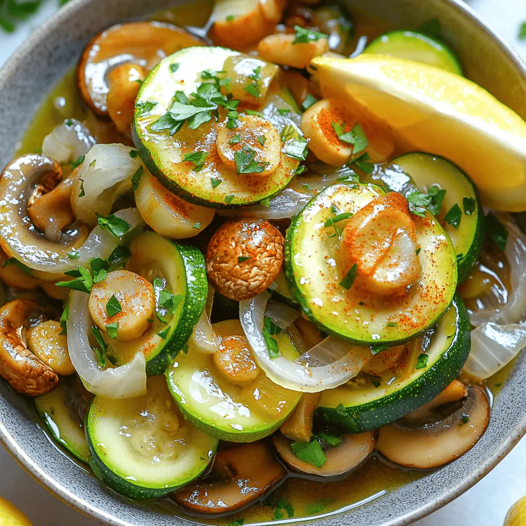 Sautéed Zucchini, Mushrooms & Onions Flavorful Dish