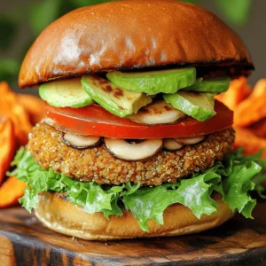 To make the best vegan and gluten-free mushroom burgers, you need simple and fresh ingredients. Here’s what you need: - 2 cups finely chopped mushrooms (cremini or button work well) - 1 cup cooked quinoa - 1/2 cup rolled oats (ensure they are gluten-free) - 1/4 cup almond meal - 1/4 cup finely chopped red onion - 2 cloves garlic, minced - 1 tablespoon soy sauce (or tamari for gluten-free) - 2 tablespoons nutritional yeast - 1 teaspoon smoked paprika - 1/2 teaspoon ground cumin - Salt and pepper to taste - 2 tablespoons olive oil (for cooking) - Gluten-free burger buns - Lettuce, tomato slices, and avocado for serving These ingredients create a rich flavor and sturdy texture for your burgers. Each ingredient brings health benefits to your burger. For example: - Mushrooms are low in calories and full of vitamins. They add umami flavor and moisture. - Quinoa is a complete protein, meaning it has all essential amino acids. It also adds fiber. - Rolled oats provide heart-healthy fiber that keeps you full longer. - Almond meal gives healthy fats and protein, plus a nice nutty taste. - Nutritional yeast is packed with B vitamins and adds a cheesy flavor without dairy. These ingredients not only taste great but also nourish your body. If you have allergies or specific diets, there are some easy swaps you can make: - Soy sauce: Use coconut aminos for a soy-free option. - Almond meal: Swap for sunflower seed meal if you have nut allergies. - Rolled oats: If you cannot have oats, try using ground flaxseeds or chia seeds as a binder. - Gluten-free buns: Make your own buns using gluten-free flour if store-bought isn’t available. These alternatives keep the burger tasty and safe for everyone. For the full recipe, check out the details above. Start by heating a large skillet over medium heat. Add 1 tablespoon of olive oil. Once the oil is hot, toss in 2 cups of finely chopped mushrooms. I like using cremini or button mushrooms for their rich flavor. Sauté the mushrooms for 5-7 minutes. Look for them to brown and lose moisture. This step adds depth to your burger's taste. In a large bowl, mix the sautéed mushrooms with 1 cup of cooked quinoa. Add 1/2 cup of rolled oats for texture. Then, include 1/4 cup of almond meal to bind everything together. Toss in 1/4 cup of finely chopped red onion and 2 minced garlic cloves for zing. Drizzle in 1 tablespoon of soy sauce or tamari for gluten-free. Sprinkle 2 tablespoons of nutritional yeast for a cheesy twist. Add 1 teaspoon of smoked paprika and 1/2 teaspoon of ground cumin for warmth. Season with salt and pepper to taste. Mix everything until well combined. Divide the mixture into equal parts. Shape them into 4-6 burger patties. Heat the remaining tablespoon of olive oil in your skillet. Once hot, carefully place the patties in the skillet. Cook them for about 4-5 minutes on each side. You want them golden brown and slightly crisp. While they cook, prepare your burger buns with lettuce, tomato slices, and avocado. When the patties are done, assemble your burger, placing the mushroom patty on the bun and adding your favorite toppings. Enjoy your delicious creation! For the full recipe, check the link. To boost the taste of your mushroom burgers, use fresh herbs. Try adding chopped parsley or cilantro. A splash of lemon juice can also brighten flavors. Consider mixing in some spices like chili powder for heat or thyme for earthiness. Another trick is to let the patties rest before cooking. This helps the flavors meld nicely. Cook your patties on medium heat for the best results. This helps them brown without burning. Check for doneness by looking for a golden crust. Avoid flipping them too often; let them sear nicely on each side. If you cook in batches, keep the finished patties warm in the oven at a low temperature. Presentation is key! Serve your mushroom burgers on a wooden board for a rustic vibe. Add color with fresh lettuce and tomato slices. Avocado adds creaminess and looks great too. For extra flair, drizzle some vegan mayo or your favorite sauce on top. Accompany with sweet potato fries or a colorful salad for a complete meal. {{image_2}} You can use many types of mushrooms for your burgers. Cremini and button mushrooms are great options. They have a nice flavor and hold their shape well. Portobello mushrooms add a rich taste and meaty texture. Shiitake mushrooms bring a unique umami punch. Try mixing different types for a fun twist! Adding extra ingredients can improve the texture of your burgers. Chopped bell peppers or zucchini can add moisture and crunch. You can also mix in shredded carrots or sweet corn for sweetness. Finely chopped nuts, like walnuts or pecans, give a nice crunch. Consider adding herbs like parsley or cilantro for fresh flavor. Sometimes, you may want to swap binding agents. If you can't use oats, try ground flaxseed or chia seeds. They create a gel-like texture when mixed with water. Mashed beans, like black beans or chickpeas, can also hold your burger together. You can even use mashed sweet potato for a unique taste and added nutrition. To keep your mushroom burgers fresh, store them in an airtight container. Place parchment paper between each patty to prevent sticking. Refrigerate them for up to four days. If you want to enjoy them later, freezing is a great option. When it's time to eat your leftovers, don't microwave them. Instead, heat a skillet over medium heat. Add a tiny bit of olive oil. Cook the burgers for about three to four minutes on each side. This method keeps them crispy and tasty. To freeze your mushroom burgers, first, let them cool completely. Wrap each burger tightly in plastic wrap. Then place them in a freezer bag. They will last up to three months. When ready to eat, thaw them in the fridge overnight before reheating. For the full recipe, check out the details above. Yes, mushroom burgers can be gluten-free. The key is to use gluten-free ingredients. In this recipe, rolled oats and soy sauce can be gluten-free. Always check labels to ensure products are safe for your diet. When you enjoy these burgers, you can feel good knowing they fit your needs. To make vegan burger patties stick well, use binding agents. In this recipe, quinoa, rolled oats, and almond meal help hold the mixture together. Mixing thoroughly is also important. Make sure to shape the patties firmly. If they fall apart, you can add a bit more almond meal or oats. You can serve mushroom burgers with many sides. A fresh green salad works well. Sweet potato fries add a nice touch too. You might also like roasted vegetables or coleslaw. For a fun twist, try serving them with a side of vegan mayo or your favorite dip. Pre-made vegan burger options are easy to find. Many grocery stores have vegan sections. Look for brands that focus on natural ingredients. Online retailers also offer a wide selection. Check local health food stores too. You can find tasty options without much hassle. This blog post covered how to make delicious mushroom burgers. We discussed essential ingredients that provide nutrition and flavor. I shared tips on sautéing mushrooms and cooking burgers. You learned how to enhance taste and present your dishes well. We also explored variations and storage tips for leftovers. Mushroom burgers are healthy and fun to make. With the right ingredients and techniques, you can impress anyone. Enjoy experimenting and satisfying your taste buds!