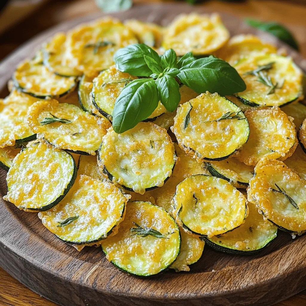 To make Crispy Zucchini Scarpaccia, gather these items: - 2 medium zucchinis, thinly sliced - 1 cup all-purpose flour - 1 teaspoon baking powder - 1/2 teaspoon salt - 1/4 teaspoon black pepper - 1/2 cup grated Parmesan cheese - 1/2 cup water - 2 tablespoons olive oil - 1 tablespoon fresh thyme leaves (or 1 teaspoon dried thyme) - 1 clove garlic, minced - Optional: Fresh basil leaves for garnish The heart of this dish is the zucchini. They provide a fresh taste and great texture. Use medium zucchinis for the best results. The flour and baking powder create a nice, crispy batter. Parmesan cheese adds a rich, savory flavor. Olive oil gives a lovely golden hue when cooked. Fresh thyme and garlic lift the taste to new heights. When picking zucchinis, look for firm ones that feel heavy for their size. The skin should be bright green and shiny. Avoid zucchinis with soft spots or blemishes. If possible, choose organic zucchinis for better taste and health benefits. Fresh zucchinis can make your Crispy Zucchini Scarpaccia shine. First, we need to prep our ingredients. Start by washing the zucchinis. Slice them thinly; this helps them cook evenly. Grab a large bowl and mix flour, baking powder, salt, and black pepper. This mixture gives our scarpaccia a great base. Next, slowly add water to the dry mix. Stir until it forms a thick batter. It should be smooth enough to coat the zucchini slices well. Now, fold in the grated Parmesan cheese, thyme, and minced garlic for flavor. Get ready for a tasty treat! Heat olive oil in a large skillet over medium heat. Once hot, spoon the zucchini mixture into the skillet. Spread it out into one layer. Cook for about 5-7 minutes. You want the bottom to turn golden and crispy. Then, flip the scarpaccia carefully to cook the other side. Give it another 5-7 minutes until both sides are crispy and golden. After cooking on the stove, it’s time for the oven. Transfer the scarpaccia to a lined baking sheet. Bake it at 425°F (220°C) for 10-15 minutes. This extra step makes it even crispier. When it’s golden brown, take it out and let it cool a little. Slice it into wedges, and it’s ready to serve! Enjoy your Crispy Zucchini Scarpaccia! Check out the Full Recipe for more details. To make the best batter, start with the right mix of flour and water. You want a thick batter, not too runny. It should coat the zucchini well. If it's too thin, add a bit more flour. If it’s too thick, just add a little water. This balance keeps your scarpaccia crispy. For crispiness, heat your skillet well before adding the zucchini mix. This helps create a perfect sear. Spread the zucchini in a single layer. Don't crowd the pan. This allows steam to escape and keeps each piece crisp. After flipping, let each side cook until golden brown. Finally, bake in the oven for that extra crunch. Once your scarpaccia is ready, serve it warm on a nice platter. You can garnish with fresh basil for color. Pair it with marinara sauce for dipping or a yogurt dip for a cool touch. These accompaniments add flavor and make your dish even more delightful. For the full recipe, check the earlier section. {{image_2}} If you want a gluten-free version, I have you covered. You can use almond flour or chickpea flour instead of all-purpose flour. Both options work well and give a nice flavor. Just make sure you adjust the liquid. You might need a little less water. This keeps your batter thick and helps the zucchini stay crispy. To make your Crispy Zucchini Scarpaccia even tastier, think about adding herbs and spices. Fresh herbs like oregano or parsley can add a nice touch. You can also try using spices like paprika or cayenne for a bit of heat. Don’t be shy! Experiment with flavors to find what you like best. These small changes can turn a simple dish into something special. Zucchini is great, but don’t stop there! You can also use other veggies like eggplant, bell peppers, or carrots. Just slice them thinly, like the zucchini. Each vegetable brings its own unique taste and texture. This makes the dish fun and colorful. Try mixing different veggies for a beautiful and tasty meal. For the full recipe, check out the Crispy Zucchini Scarpaccia guide. To keep your leftover scarpaccia fresh, first let it cool. Place it in an airtight container. You can store it in the fridge for up to three days. If you want to enjoy it later, you can freeze it as well. For the best taste, reheat your scarpaccia in the oven. Set the oven to 350°F (175°C). Place the scarpaccia on a baking sheet. Bake it for about 10 minutes. This helps it regain its crispiness. You can also use an air fryer for a quick reheat. Just heat it at 350°F (175°C) for about 5 minutes. To freeze scarpaccia, first slice it into wedges. Wrap each piece tightly in plastic wrap. Then, place them in a freezer bag. Make sure to remove as much air as possible. You can store it in the freezer for up to three months. When you're ready to eat, thaw it in the fridge overnight before reheating. Enjoy your Crispy Zucchini Scarpaccia any time! To get the full recipe, check the Full Recipe section. Crispy Zucchini Scarpaccia comes from Italy. It is a type of savory cake. This dish uses fresh zucchini, flour, and cheese. Traditional recipes vary by region. In Tuscany, scarpaccia is a popular dish. It often features local herbs and seasonal veggies. The goal is to create a crispy, flavorful treat. You can find it at fairs and family gatherings in Italy. Yes, this recipe is already vegetarian. It uses zucchini, flour, and cheese. You can easily swap out ingredients if needed. For example, try using vegan cheese for a dairy-free option. Just be sure to check that all your ingredients are plant-based. Enjoy the flavors without meat! You know the scarpaccia is done when it is golden brown. The edges should be crispy, and the center firm. Use a knife to check the inside. If it comes out clean, it's ready! Baking it for an extra 10-15 minutes helps achieve that perfect crunch. For the best results, keep an eye on it as it cooks. For the full recipe, check out the instructions above. We explored the key ingredients and steps needed to create Crispy Zucchini Scarpaccia. Selecting fresh zucchinis and mastering the right batter consistency is crucial for success. Remember to bake your dish for that perfect crunch and consider variations for added flavors. Store leftovers correctly to enjoy them later. Overall, this recipe is not only tasty but also versatile. Enjoy cooking and impressing everyone with your delicious scarpaccia!