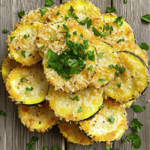 Crispy Air Fryer Parmesan Zucchini 🥒 Ingredients: - 2 medium zucchinis, sliced into ½-inch rounds - ½ cup grated Parmesan cheese - 1 teaspoon garlic powder - ½ teaspoon onion powder - ½ teaspoon Italian seasoning - 1 tablespoon olive oil - Salt and pepper to taste - Fresh parsley, chopped (for garnish) When I cook, I love to work with fresh ingredients. For this easy no-breading air fryer Parmesan zucchini, you need just a few items. Here’s what you will gather: - 2 medium zucchinis, sliced into ½-inch rounds - ½ cup grated Parmesan cheese - 1 teaspoon garlic powder - ½ teaspoon onion powder - ½ teaspoon Italian seasoning - 1 tablespoon olive oil - Salt and pepper to taste - Fresh parsley, chopped (for garnish) These ingredients come together to make a tasty dish. The zucchini gives a nice crunch, and the Parmesan adds a savory kick. This recipe is simple but packed with flavor. Fresh parsley on top makes it look great, too! When you prepare this dish, make sure to have everything ready. It helps to keep the process smooth and fun. Enjoy the cooking! Start with two medium zucchinis. Wash them well under cool water. Slice each zucchini into ½-inch rounds. Make sure the slices are even. This helps them cook at the same rate. Place the slices in a large bowl. You want to coat them well with olive oil. In a separate bowl, mix the dry ingredients. Add ½ cup of grated Parmesan cheese. Then, include 1 teaspoon of garlic powder. Add ½ teaspoon of onion powder and ½ teaspoon of Italian seasoning. Season with salt and pepper to taste. Stir this mixture until well combined. This will be the flavorful coat for your zucchini. - Preheat your air fryer to 400°F (200°C) for about 5 minutes. - Coat the zucchini rounds with 1 tablespoon of olive oil. Toss them gently to ensure they are evenly coated. - Sprinkle the cheese and seasoning mix over the zucchinis. Toss again until all slices are well coated. - Place the zucchini in the air fryer basket in a single layer. If the basket is small, work in batches to avoid overcrowding. Cook for 10-12 minutes. Shake the basket halfway through cooking to ensure even crisping. The zucchinis should turn golden brown and crispy. Once done, remove them and garnish with fresh parsley. Enjoy your Easy No-Breading Air Fryer Parmesan Zucchini! For the complete details, check the Full Recipe. To get your zucchini crispy, start by slicing them evenly. Each piece should be about ½ inch thick. This ensures they cook at the same rate. Coating them with olive oil helps the Parmesan stick and adds flavor. The air fryer needs to be at 400°F (200°C) to create that golden crunch. If you don't have Parmesan, try using Pecorino Romano. It has a sharp flavor that works well. Garlic powder can be swapped for fresh garlic if you prefer more bite. For a spicy kick, add red pepper flakes. You can also use any dried herbs you have on hand instead of Italian seasoning. - Evenly coat zucchinis: Make sure to mix the olive oil well with the zucchini. This helps every slice absorb flavors. - Avoid overcrowding: Place zucchinis in a single layer in the air fryer basket. This allows hot air to circulate and crisp them up. If you have too many, cook in batches. - Adjust cooking time based on desired crispiness: Check your zucchinis around the 10-minute mark. If you want them crispier, let them cook for another 2-3 minutes. This way, you get them just how you like it. For the full recipe, check the detailed section above. {{image_2}} You can change the flavor by using different seasonings. Try adding smoked paprika for a smoky taste. You might also enjoy a pinch of cayenne pepper for heat. For a fresh twist, add lemon zest or fresh herbs like thyme. These options make the dish fun and unique each time. If you want to switch things up, consider using other vegetables. Eggplant works well and gives a rich flavor. Bell peppers add a nice crunch and sweetness. You could even try carrots or sweet potatoes for a colorful dish. Each vegetable brings its own taste and texture. You can play with cheese types for variety. Mozzarella gives a gooey texture, while feta adds a tangy kick. Goat cheese offers a creamy depth that is hard to resist. For a bold flavor, try blue cheese. Blending these cheeses with zucchini or other veggies creates new flavor layers. Incorporate other vegetables for blending flavors. Mixing zucchinis with yellow squash can enhance the dish’s color and taste. You could add spinach or kale for a nutritious boost. The balance of flavors will keep you coming back for more. For the Full Recipe, check the earlier section. After making your Easy No-Breading Air Fryer Parmesan Zucchini, you may want to save some for later. Let the zucchini cool down to room temperature first. Then, place them in an airtight container. They will stay fresh for about 3 to 5 days in the fridge. Make sure to separate layers with parchment paper. This helps keep them from sticking together. When you want to enjoy your leftovers, the air fryer is your best friend. Preheat your air fryer to 350°F (175°C). Place the zucchini in the basket in a single layer. Heat them for about 5 to 7 minutes, shaking the basket halfway through. This method keeps your zucchini crispy and tasty. The oven can work too, but it may not keep the same crunch. If you plan to freeze your zucchini, it's best to do it right after cooking. Let them cool before freezing. Use an airtight container or a freezer bag. Try to remove as much air as possible to prevent freezer burn. They can stay good for about 2 to 3 months in the freezer. - Airtight container recommendations: Glass containers or heavy-duty freezer bags work well. - Reheating using the air fryer for best results: Follow the same steps as reheating leftovers. This keeps them crispy and fresh when you’re ready to eat again. Yes, you can use frozen zucchini. However, it may not get as crispy. Frozen zucchini has more water, which can lead to a softer texture. If you choose to use frozen, thaw and drain the zucchini first. Pat them dry with a paper towel to remove excess moisture. This step helps improve crispiness when you air fry. To make this recipe dairy-free, swap the Parmesan cheese for a dairy-free alternative. You can use nutritional yeast for a cheesy flavor without dairy. Another option is to try vegan cheese that melts well. Make sure to check the labels for any hidden dairy ingredients if you choose a store-bought option. - Popular sauces that pair well - Marinara sauce is a classic choice. - Ranch dressing adds a creamy touch. - Garlic aioli brings a nice flavor kick. - Healthier dipping alternatives - Greek yogurt dip offers protein and creaminess. - Hummus gives a nutty taste for a fun twist. - Salsa adds a fresh, tangy option that is low in calories. These sauces enhance the flavor and make your air fryer Parmesan zucchini even more enjoyable. This blog post provided a complete guide for making crispy air-fried zucchini. You learned the key ingredients and detailed steps to achieve the perfect texture. We discussed useful tips, variations, and storage methods. Remember, feel free to swap ingredients or add your favorite dips. This recipe is flexible and easy. Enjoy your crunchy zucchini, and share it with friends and family for a tasty treat!