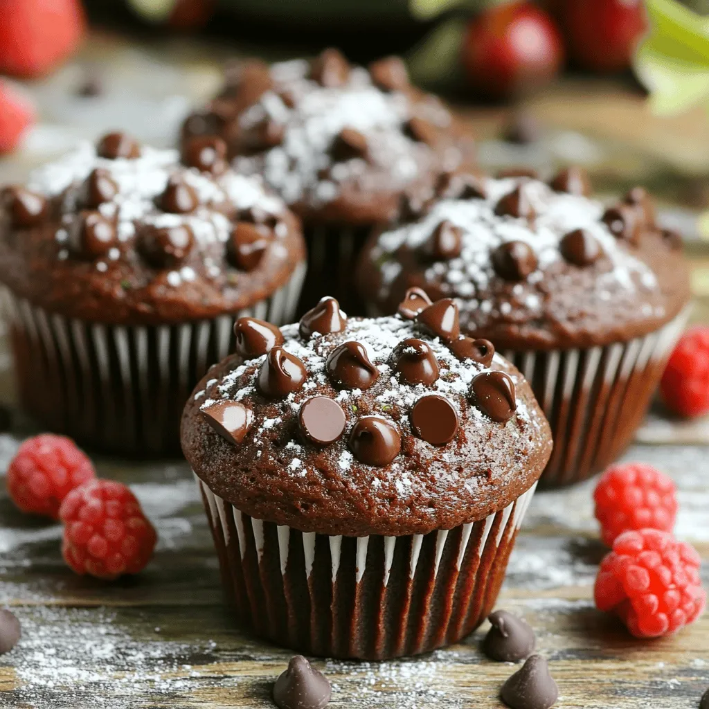 Delicious Double Chocolate Zucchini Muffins Recipe