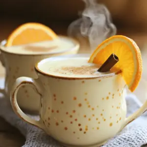 Here is what you need to make warm and spicy orange cinnamon milk tea. Gather these simple ingredients: - 2 cups milk (dairy or plant-based) - 1 cup water - 1 orange (zest and juice) - 2 teaspoons loose black tea or 2 tea bags - 1 cinnamon stick - 1-2 teaspoons honey or maple syrup (adjust to taste) - 1/4 teaspoon ground ginger - 1/4 teaspoon ground cloves or allspice - A pinch of nutmeg - Orange slices and cinnamon sticks for garnish These ingredients blend together to create a cozy drink. The milk adds creaminess, while the spices bring warmth. The orange zest and juice give it a bright, fruity note that lifts the entire drink. You can adjust the sweetness to your liking. If you want to learn how to prepare this delightful tea, check out the full recipe. Each sip will warm your soul and bring comfort to your day! 1. In a saucepan, combine 1 cup of water, the zest of 1 orange, and 1 cinnamon stick. This mix will give your tea a warm and inviting scent. 2. Bring the mixture to a gentle boil over medium heat. Watch it closely, as you want it to bubble softly and not boil hard. 3. Once boiling, add 2 teaspoons of loose black tea or 2 tea bags. Let it steep for about 4-5 minutes. This time allows the tea to release its rich flavor. 1. After steeping, remove the tea bags or strain out the loose tea leaves. This step leaves you with a smooth tea base. 2. Now, add 2 cups of milk (dairy or plant-based) and the juice of your zested orange to the saucepan. This makes the tea creamy and adds citrusy notes. 3. Stir in 1-2 teaspoons of honey or maple syrup, 1/4 teaspoon of ground ginger, 1/4 teaspoon of ground cloves or allspice, and a pinch of nutmeg. Mix well to ensure all the flavors blend together. 1. Heat the mixture gently until it is warm but not boiling. Stir occasionally to keep it from sticking to the bottom of your pan. 2. Once heated, pour the tea into mugs. The aroma will fill the air, making your mouth water! 3. For a nice touch, garnish each mug with an orange slice and an extra cinnamon stick. This adds a lovely visual appeal and extra flavor. For more details, check the Full Recipe. You can choose between honey or maple syrup for sweetness. Honey gives a floral taste. Maple syrup adds a rich, earthy flavor. Start with one teaspoon and adjust to your liking. Taste it after stirring in the sweetener. If it needs more sweetness, add a little more. Steep the black tea for 4-5 minutes. This gives you a strong flavor without bitterness. If you steep too long, the tea can taste harsh. Try using a timer for better control. Taste it at 4 minutes to see if it’s strong enough for you. Serve the tea warm, not boiling. The ideal temperature is around 160°F (70°C). If you want frothy milk, heat the milk separately and whisk it. This makes a nice foam on top. Pour the milk into the tea slowly to keep the froth intact. Enjoy your warm drink! {{image_2}} You can use dairy milk or plant-based milk for this recipe. Dairy milk gives a rich and creamy taste. For plant-based options, almond milk, oat milk, and coconut milk are great choices. They add unique flavors and keep the tea enjoyable. Want to spice things up? Try adding cardamom or black pepper for a kick. You can also increase the amount of ginger or cloves. If you like heat, add a pinch of cayenne pepper. This will make your drink warm and exciting. Using natural sweeteners like agave or stevia can cut down sugar. They add sweetness without extra calories. For a dairy-free version, coconut milk is a great choice. It's rich and creamy, plus it has healthy fats. This makes your tea tasty and good for you! Explore the [Full Recipe](#) to create your own delicious Warm & Spicy Orange Cinnamon Milk Tea! To store your Warm & Spicy Orange Cinnamon Milk Tea, first let it cool. Pour it into an airtight container. Keep it in the refrigerator for freshness. This tea stays tasty for a few days. When you want to enjoy it again, pour it into a pot. Heat it on the stove or in the microwave. Stir often to keep it smooth. This tea lasts up to three days in the fridge. After that, it may lose flavor. Look for changes in smell or color. If it smells off or looks strange, throw it away. Never risk your health for old tea. You can freeze the tea if you want to keep it longer. Pour it into ice cube trays for easy use later. Once frozen, transfer the cubes to a freezer bag. To use, thaw the cubes in the fridge overnight or heat them directly. This way, you always have a warm treat ready! To make this tea, follow these simple steps: 1. In a saucepan, mix 1 cup of water, zest from 1 orange, and 1 cinnamon stick. 2. Heat the mixture over medium heat until it gently boils. 3. Once boiling, add 2 teaspoons of loose black tea or 2 tea bags. Let it steep for 4-5 minutes. 4. Remove the tea bags or strain the tea leaves. 5. Add 2 cups of milk and the juice of the orange to the saucepan. 6. Stir in 1-2 teaspoons of honey or maple syrup, 1/4 teaspoon of ground ginger, 1/4 teaspoon of ground cloves, and a pinch of nutmeg. 7. Heat until warm, but do not boil. Stir gently to avoid sticking. 8. Pour into mugs and garnish with an orange slice and an extra cinnamon stick. Each ingredient offers unique health benefits: - Milk: Provides calcium and vitamin D for strong bones. - Orange: Packed with vitamin C, it boosts your immune system. - Black tea: Contains antioxidants that can improve heart health. - Cinnamon: Known for its anti-inflammatory properties and can help regulate blood sugar. - Honey or maple syrup: Natural sweeteners that offer nutrients and antioxidants. - Ginger: Aids digestion and can reduce nausea. - Cloves or allspice: Rich in antioxidants and have anti-inflammatory effects. - Nutmeg: May improve sleep and reduce stress. Yes, you can make this tea vegan. Here are some tips: - Use plant-based milk like almond, soy, or oat milk. - Replace honey with maple syrup or agave nectar for sweetness. - All other ingredients are naturally vegan-friendly. You can find these ingredients at most grocery stores. - Milk: Look for dairy or plant-based options in the dairy aisle. - Tea: Check the tea section for loose black tea or tea bags. - Spices: Find cinnamon, ginger, cloves, and nutmeg in the spice aisle. - Oranges: Fresh oranges are available in the produce section. - Sweeteners: Honey or maple syrup can be found in the baking aisle. For the Full Recipe, you can refer back to the main article. This article covered how to make Warm & Spicy Orange Cinnamon Milk Tea. We explored the key ingredients, step-by-step instructions, and helpful tips for the best taste. You learned about variations to suit your diet and preferences, along with storage guidance. Enjoy experimenting with flavors and customizing this tea. It’s simple yet delicious, warm and comforting. This drink can brighten your day and taste great anytime. Now, gather your ingredients and start brewing!
