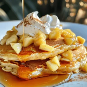 To make apple pie pancakes, you need fresh and simple ingredients. Here’s a handy list to get you started: - 1 cup all-purpose flour - 1 tablespoon baking powder - 1 tablespoon sugar - 1/2 teaspoon cinnamon - 1/4 teaspoon nutmeg - 1/4 teaspoon salt - 1 cup milk - 1 large egg - 2 tablespoons melted butter (plus extra for cooking) - 1 medium apple (such as Granny Smith), peeled and diced - 1/2 cup brown sugar - 1 teaspoon vanilla extract These ingredients create a warm and comforting flavor. The apples give a sweet and tart taste, while the spices add depth. The combination of brown sugar and cinnamon makes the pancakes smell amazing as they cook. You can find all these ingredients at your local grocery store. If you want to make your pancakes even more special, think about using fresh, seasonal apples. For a full recipe, check out the detailed instructions on how to prepare these delightful pancakes. Enjoy this sweet breakfast treat with your favorite syrup! 1. Start by combining your dry ingredients. In a big bowl, mix together: - 1 cup all-purpose flour - 1 tablespoon baking powder - 1 tablespoon sugar - 1/2 teaspoon cinnamon - 1/4 teaspoon nutmeg - 1/4 teaspoon salt Whisk these together until they are well combined. 2. Next, mix your wet ingredients in a separate bowl. Add: - 1 cup milk - 1 large egg - 2 tablespoons melted butter - 1 teaspoon vanilla extract Stir until smooth. 1. Now, pour the wet mixture into the dry mixture. Stir gently until just combined. It's okay if some lumps remain. 2. After that, fold in the diced apple and brown sugar. This will add that delicious apple pie flavor to your pancakes. 1. Heat a non-stick skillet over medium heat. Add a small amount of butter to coat the skillet. 2. Pour 1/4 cup of the batter for each pancake onto the skillet. Cook until bubbles form on the surface, which takes about 2-3 minutes. 3. Flip the pancakes carefully and cook for an additional 2 minutes. They should turn golden brown when ready. 4. Repeat this process with the rest of the batter, adding more butter to the skillet as needed. Enjoy your Apple Pie Pancakes warm, topped with maple syrup if desired. For the complete recipe, refer to the Full Recipe section. To make great pancakes, start with the right batter consistency. You want the batter to be thick but pourable. If it’s too runny, your pancakes will spread too much. Add a little more flour if needed. If it’s too thick, a splash of milk will help. Resting the batter is key. Let it sit for about 10 minutes. This helps the flour absorb the liquid. It also makes the pancakes fluffier. During this time, the gluten relaxes, and that gives you soft, tender pancakes. Apple pie pancakes taste great with various toppings. Maple syrup is a classic choice. It adds sweetness that pairs well with the apples. You can also try whipped cream for a rich treat. A sprinkle of powdered sugar can make them look fancy too. For sides, bacon or sausage works well. They add a savory touch that balances the sweet pancakes. Fresh fruit, like berries, can brighten up your plate. Try yogurt for a creamy contrast. Managing the heat is crucial for even cooking. Start with medium heat. If the skillet is too hot, the outside will burn before the inside cooks. A good test is to sprinkle a drop of water on the skillet. If it dances, the heat is right. Using non-stick cookware makes cooking easier. It helps prevent sticking and makes flipping pancakes a breeze. If your skillet isn’t non-stick, be generous with butter. This will create a nice golden crust on your pancakes. For the full recipe, check the earlier section. {{image_2}} To make gluten-free apple pie pancakes, you can use a gluten-free flour blend. Look for one that has a mix of rice flour and starches. This will help mimic the texture of regular flour. You may need to adjust the baking powder as well. Gluten-free flour can behave differently. Use one teaspoon of baking powder for every cup of flour. This helps your pancakes rise nicely. For vegan apple pie pancakes, replace the egg with flaxseed meal or applesauce. Mix one tablespoon of flaxseed meal with three tablespoons of water. Let it sit for a few minutes to thicken. Swap the milk with almond, soy, or oat milk. For the butter, use coconut oil or vegan butter. These swaps keep the pancakes rich and tasty. To achieve fluffiness, allow the batter to rest for a few minutes. This helps air bubbles form, making your pancakes light and fluffy. You can add nuts or spices to your pancakes for extra flavor. Chopped walnuts or pecans give a nice crunch. Try adding a pinch of ginger or cardamom for a warm spice kick. Using different apple varieties can change the taste, too. Sweet apples like Fuji or Honeycrisp add a nice sweetness. Tart apples, like Granny Smith, offer a great contrast. Experiment to find your favorite mix! For the full recipe, refer to the earlier section. Enjoy the process of crafting your delicious apple pie pancakes! To store uncooked batter, put it in a bowl. Cover it tightly with plastic wrap. This keeps the batter fresh and prevents it from drying out. The best place to store it is in the fridge. The batter lasts about 2 days. If you don’t use it in that time, it’s best to toss it. You can freeze cooked pancakes for later. To freeze, stack the pancakes with a piece of parchment paper in between each one. Place the stack in a freezer bag or container. Make sure to remove as much air as possible. When you want to eat them, take out as many as you need. Reheat them in the toaster or microwave. For the best texture, reheat in a skillet for a few minutes. Airtight containers are the best choice for storage. Look for containers that seal tightly to keep air out. Glass or plastic containers work well. It’s also smart to label your containers. Write the date on them so you know when to use your pancakes. This helps you enjoy fresh flavors every time. Can I make apple pie pancakes ahead of time? Yes, you can make these pancakes ahead of time. Cook them and let them cool. Place them in an airtight container. Store them in the fridge for up to three days. You can also freeze them for up to two months. Just reheat in a toaster or microwave when ready to eat. How do I make pancakes fluffier? To make pancakes fluffier, use fresh baking powder. Make sure not to overmix the batter. Some lumps are okay. Let the batter rest for a few minutes before cooking. This helps create air pockets for a light texture. Can I use a different type of flour? Yes, you can try different flours. Whole wheat flour adds a nutty flavor. Almond flour makes it gluten-free. If you use these options, adjust the liquid in your recipe. What if I don't have baking powder? If you lack baking powder, you can make a substitute. Mix 1/4 teaspoon baking soda with 1/2 teaspoon vinegar or lemon juice. This will help the pancakes rise. What goes well with apple pie pancakes? Apple pie pancakes taste great with maple syrup, whipped cream, or caramel sauce. You can also add chopped nuts for crunch. Fresh fruit like berries or bananas pairs well too. How to store leftovers safely? To store leftovers safely, place cooked pancakes in an airtight container. Keep them in the fridge for up to three days. For longer storage, freeze them in layers with parchment paper. This prevents them from sticking together. You now have a complete guide to making delicious apple pie pancakes. We covered ingredients, cooking steps, and tips for perfecting your dish. Some great variations let you adapt recipes for your needs, too. Remember, the key to tasty pancakes is in the batter's consistency and cooking technique. Enjoy your pancake flipping! Experiment with flavors and share with loved ones.