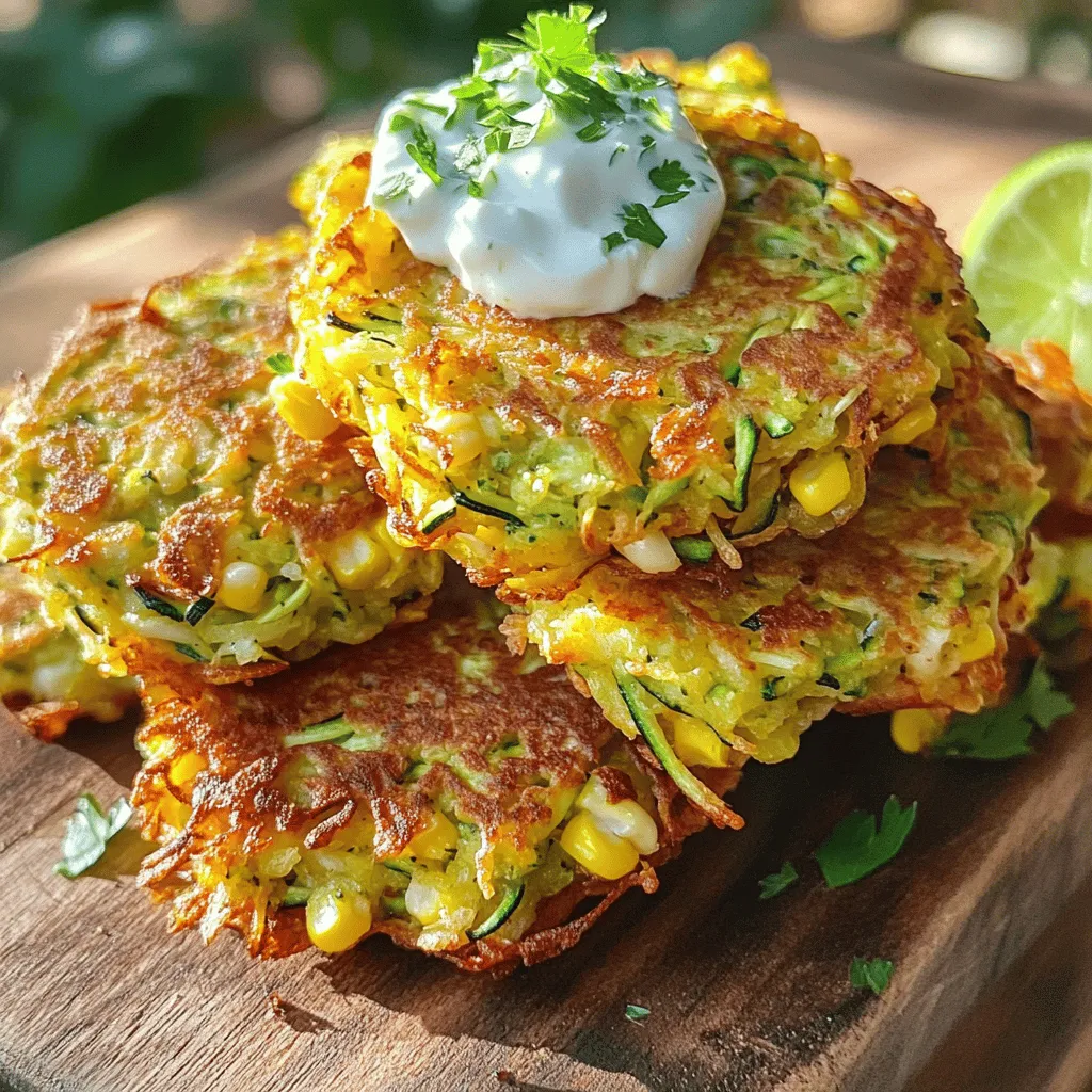 Zucchini Corn Fritters Tasty and Easy Snack Recipe
