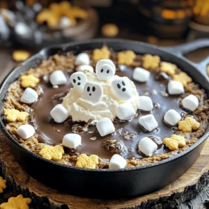 To make Ghost S'mores Dip, gather these key ingredients: - 1 cup semi-sweet chocolate chips - 1 cup miniature marshmallows - 1/2 cup heavy cream - 1/2 teaspoon vanilla extract - 1/4 teaspoon salt - 6 graham crackers, broken into pieces - Whipped cream or marshmallow fluff for topping - Ghost-shaped marshmallows or white chocolate ghosts for decoration These ingredients create a sweet and gooey dip that everyone loves. The chocolate and marshmallows melt together, making each bite rich and fun. You can get creative with toppings! Consider adding: - Crushed graham crackers for crunch - Sprinkles in Halloween colors - Extra chocolate drizzle - Edible glitter for a spooky touch These options make your dip look festive. They also add fun flavors and textures. I recommend using semi-sweet chocolate chips for balance. They melt well and give great flavor. You can also try: - Dark chocolate chips for a richer taste - Milk chocolate chips for sweetness - White chocolate chips for a fun twist Each type brings a unique taste. Depending on your mood, choose the chocolate that excites your taste buds. For the best results, stick to high-quality chocolate. It makes the dip even more delicious. Check out the Full Recipe for more details. Start by gathering your ingredients. You will need: - 1 cup semi-sweet chocolate chips - 1 cup miniature marshmallows - 1/2 cup heavy cream - 1/2 teaspoon vanilla extract - 1/4 teaspoon salt - 6 graham crackers, broken into pieces - Whipped cream or marshmallow fluff for topping - Ghost-shaped marshmallows or white chocolate ghosts for decoration Next, preheat your oven to 350°F (175°C). This step is key for getting that nice melt on the chocolate and marshmallows. Grab an oven-safe skillet. I love using cast iron for this recipe. Start by spreading the chocolate chips evenly across the bottom. Make sure they cover the base well. Next, pour the heavy cream over the chips. This helps the chocolate melt nicely. Now, sprinkle the miniature marshmallows on top. Make sure they cover the cream and chocolate. This creates a beautiful layer of gooey goodness. Bake your dip in the preheated oven for about 10-12 minutes. Keep an eye on it. You want the marshmallows to turn golden brown and the chocolate to melt. Once it’s done, carefully take it out of the oven. It will be hot! Use a spatula to stir the mixture gently. This helps mix everything into a creamy dip. Drizzle the vanilla extract over the top and sprinkle the salt. This adds a nice flavor boost. Let the dip cool for a few minutes before serving. Top it with whipped cream or marshmallow fluff. Decorate with ghost-shaped marshmallows or white chocolate ghosts. It makes the dip fun and festive! Serve warm with broken graham cracker pieces for dipping. Enjoy this tasty treat! For the full recipe, check out the details above! To get those perfect golden marshmallows, keep a close eye while baking. Start with the oven set to 350°F. Bake until the marshmallows puff up and turn golden, about 10-12 minutes. If they start to brown too fast, take them out. You want a nice golden color, not burnt. Stir gently after baking to mix them well with chocolate. Using the right tools makes this dip easy and fun. Here are the must-haves: - An oven-safe skillet (cast iron is ideal) - A spatula for mixing - Measuring cups for accuracy - A mixing bowl for easy prep - A whisk for blending These tools will help you get the best results for your Ghost S'mores Dip. Make your dip look spooky and fun for Halloween! Here are some ideas: - Use ghost-shaped marshmallows on top for decoration. - Add white chocolate ghosts scattered around the dip. - Serve in a black or orange bowl to match the theme. - Arrange graham cracker pieces in a spooky pattern. These ideas will make your Ghost S'mores Dip a hit at any Halloween gathering! {{image_2}} You can change the chocolate flavor in Ghost S'mores Dip. Use dark chocolate chips for a deeper taste. Milk chocolate gives a sweeter dip. Try white chocolate for a creamy twist. You can even mix different types for fun flavors. This makes the dip unique every time. Want a lighter version? Swap heavy cream for coconut cream. It adds a nice flavor. Use sugar-free chocolate chips to cut sugar. If you like, substitute graham crackers with whole grain ones. You can also use mini fruit pieces to dip instead of crackers. These swaps keep the fun while being healthier. Make this dip fit any holiday. For Halloween, use ghost-shaped marshmallows. In winter, top with peppermint pieces for a festive touch. Use red and green candies for Christmas. You can even add colorful sprinkles for birthdays. With simple changes, you can celebrate any occasion with this dip. For the full recipe, check the section above. Enjoy making your Ghost S'mores Dip! After you enjoy your Ghost S'mores Dip, store any leftovers in an airtight container. Make sure the dip cools first. This way, it keeps the creamy texture. Place it in the fridge for up to three days. Avoid leaving the dip out at room temperature for too long. That can make it spoil faster. When you are ready to enjoy the dip again, reheating is key. Place the dip in a microwave-safe bowl. Heat it in short bursts of 15 to 30 seconds. Stir in between to keep the texture smooth. You can also reheat it in an oven at 350°F (175°C) for about 10 minutes. Cover it with foil to keep it from drying out. If you want to save some dip for later, freezing is great. Use a freezer-safe container and add the cooled dip. Make sure to leave some space at the top for expansion. Label the container with the date. You can freeze it for up to two months. When you want to eat it, thaw it in the fridge overnight. Then, follow the reheating tips to enjoy it warm and gooey. Yes, you can! Dark chocolate adds a rich taste. Milk chocolate gives a sweeter flavor. You can even mix them for a new twist. If you love white chocolate, it works too! Just keep in mind that each type will change the taste. Experiment and find your favorite! You can use coconut cream instead of heavy cream. It makes the dip creamy and adds a nice flavor. You can also try using half-and-half or whole milk. Just remember, the dip may be a bit less rich. Adjust the amount based on your taste! You can serve fruit like strawberries or bananas for a fresh touch. Pretzels add a nice salty crunch. You can even try cookies or marshmallow fluff for dipping! Each option brings a fun twist to your Ghost S'mores Dip. Enjoy exploring these choices! In this blog post, we explored how to make Ghost S'mores Dip, covering key ingredients, step-by-step instructions, and clever tips. I shared ways to adjust flavors and make healthier choices while also discussing storage options. My final thought is that this dip is a fun treat for any occasion. With simple ideas and tips, you can impress your guests and enjoy tasty bites. Get ready to gather your friends and make this delicious dish!
