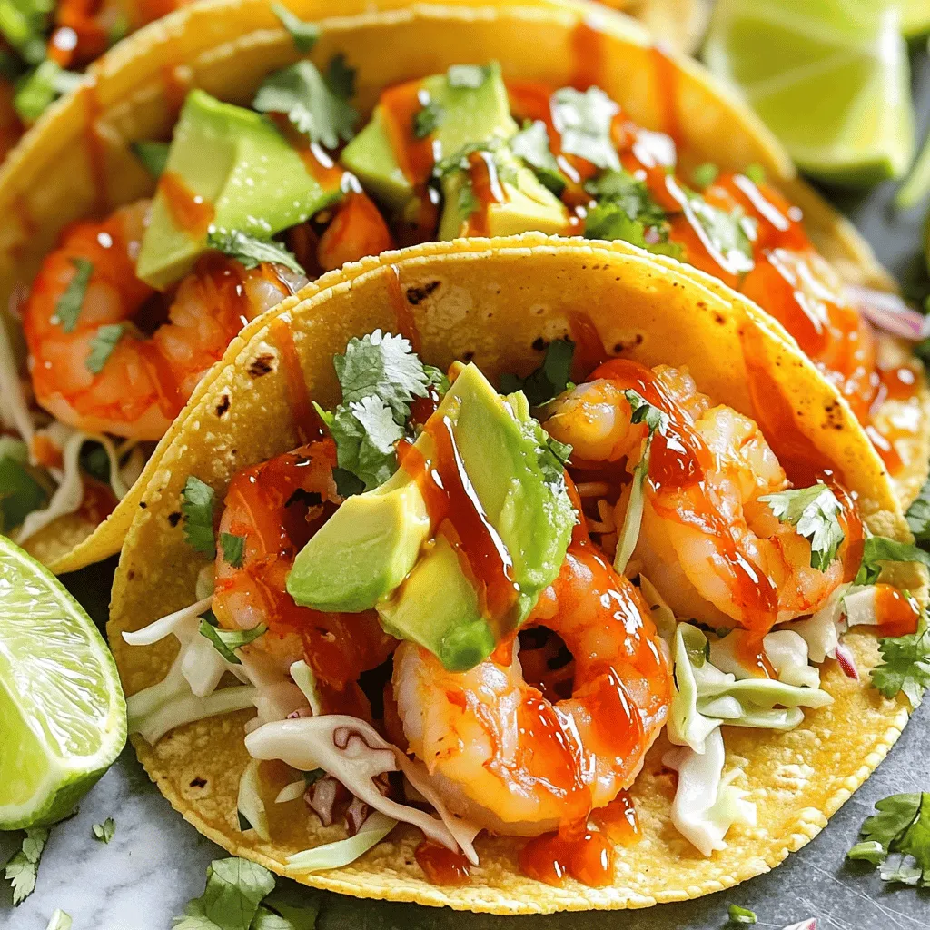 Spicy Honey Sriracha Shrimp Tacos Delightful Recipe