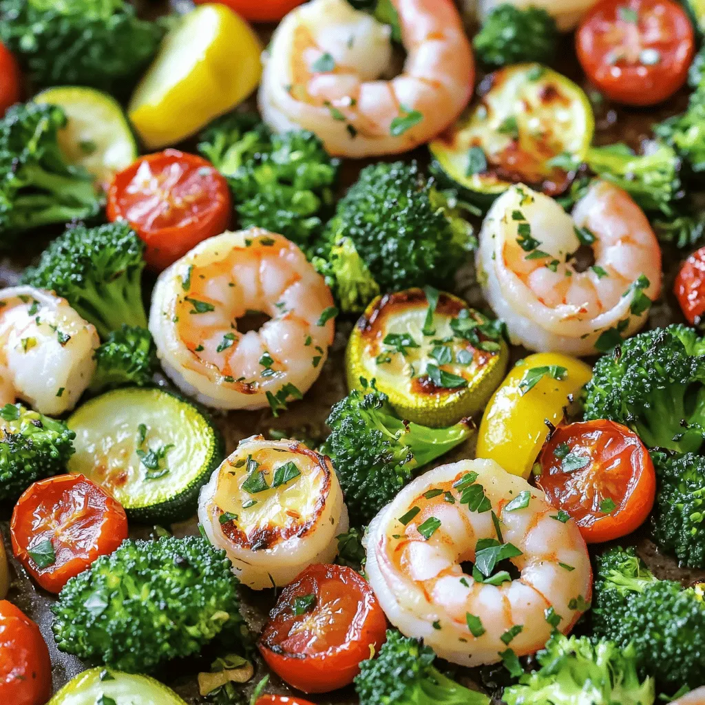Sheet Pan Lemon Herb Shrimp & Veggies Delight
