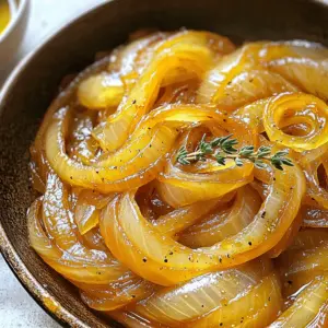 Caramelized onions are sweet and soft. They add flavor to many dishes. Start with these simple steps. 1. What do I need? You will need: - 4 large yellow onions, thinly sliced - 2 tablespoons olive oil - 2 tablespoons unsalted butter - 1 teaspoon sugar (preferably brown sugar) - Salt, to taste - Freshly cracked black pepper, to taste - Optional: Fresh thyme leaves for garnish 2. How do I prepare them? Heat the olive oil and butter in a large skillet over medium heat. Wait until the butter melts. Add the sliced onions and stir well. This helps coat them in the mix. 3. Why add sugar? You sprinkle sugar on the onions. This helps them caramelize better. The sugar brings out their natural sweetness. 4. How long do I cook them? Turn the heat down to medium-low. Cook the onions slowly. Stir them every 5-10 minutes. This keeps them from sticking and burning. 5. When are they done? After 20-25 minutes, they should be golden brown. You can keep cooking them for another 15-20 minutes. They will turn a deep caramel color. 6. How do I season them? Add salt and freshly cracked black pepper to taste. Stir well. If you want, sprinkle fresh thyme leaves on top for extra flavor. 7. What are some serving ideas? Serve your caramelized onions warm. They are great on burgers, steaks, or toasted bread with cheese. You can also use a small bowl for dipping. Enjoy the rich flavor of your homemade caramelized onions! Conclusion Error: Connection error.