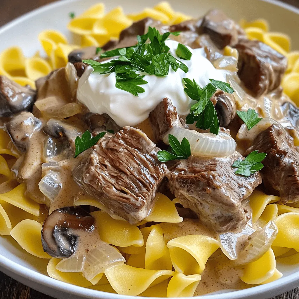 Savory Slow Cooker Beef Stroganoff Easy Dinner Recipe