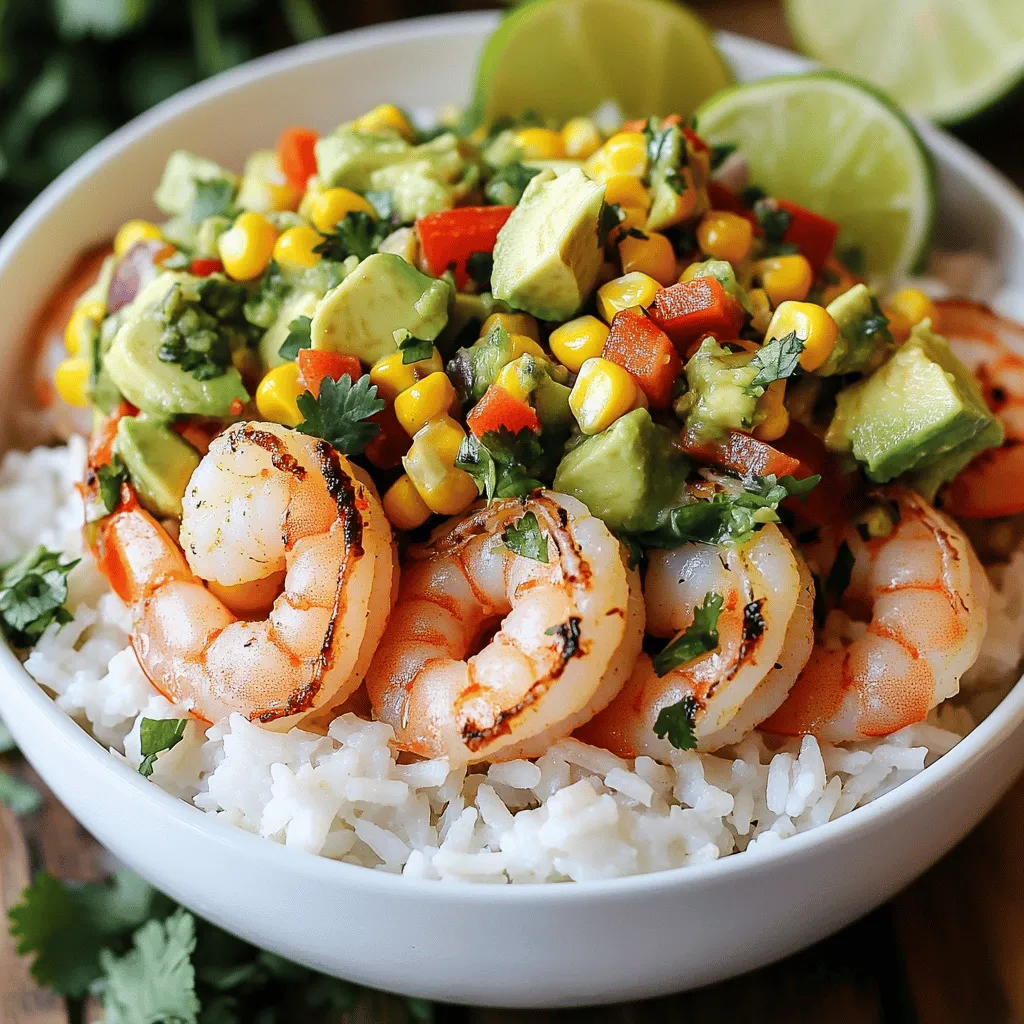Grilled Shrimp Bowls with Avocado Corn Salsa Delight