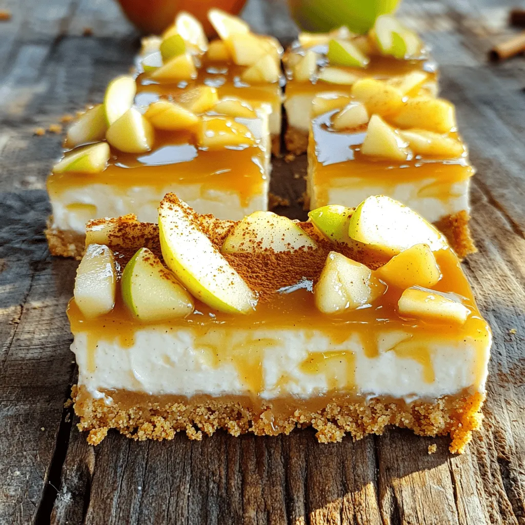 Caramel Apple Cheesecake Bars Delightful Dessert Treat