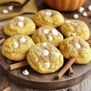To make these tasty cookies, you will need fresh and simple ingredients. Here’s what you need: - 1 cup unsalted butter, softened - 1 cup granulated sugar - 1 cup packed brown sugar - 1 cup pumpkin puree - 2 large eggs - 4 cups all-purpose flour - 1 teaspoon baking soda - 1 teaspoon cream of tartar - 1 teaspoon ground cinnamon - 1/2 teaspoon ground nutmeg - 1/2 teaspoon ground ginger - 1/4 teaspoon salt - 1 cup white chocolate chips - 1/4 cup granulated sugar (for rolling) - 1 tablespoon cinnamon (for rolling) Each of these ingredients plays a role in building flavor and texture. The butter makes the cookies rich, while pumpkin gives them moisture and a cozy flavor. The white chocolate chips add sweetness and creaminess, making every bite delightful. You can customize your snickerdoodles with fun add-ins. Here are some ideas: - Chopped nuts like walnuts or pecans for crunch - Dried cranberries or raisins for a fruity twist - A dash of vanilla extract for extra flavor - Swaps for dark chocolate chips if you prefer a richer taste Feel free to mix and match to create your own version of this recipe! You don’t need fancy tools to make these cookies. Here is what you will need: - Large mixing bowl - Measuring cups and spoons - Whisk or electric mixer - Baking sheets - Parchment paper - Cookie scoop or spoon - Wire rack for cooling Having the right tools will help you craft perfect cookies with ease. This setup makes it simple to mix, bake, and cool your White Chocolate Pumpkin Snickerdoodles. For the complete recipe, check out the Full Recipe section. Start by gathering your ingredients. You will need butter, sugar, pumpkin, and spices. First, preheat your oven to 350°F (175°C). Line two baking sheets with parchment paper. In a large bowl, cream the softened butter, granulated sugar, and brown sugar together. Mix until the mixture is light and fluffy. Next, add in the pumpkin puree and the eggs. Stir until everything is mixed well. In another bowl, whisk together your dry ingredients. This includes flour, baking soda, cream of tartar, cinnamon, nutmeg, ginger, and salt. Slowly add the dry mix to the wet mix. Stir gently until just combined. Be careful not to overmix. Finally, fold in the white chocolate chips. This adds a sweet touch to your cookies. Now it’s time to shape the cookies. In a small bowl, mix the 1/4 cup of granulated sugar with 1 tablespoon of cinnamon. Scoop tablespoon-sized portions of dough. Roll each portion into a ball. Then, roll each ball in the cinnamon-sugar mixture. Place the dough balls on the prepared baking sheets, leaving about 2 inches between them. Bake in your preheated oven for 10-12 minutes. The edges should be lightly golden, while the middles may look a bit soft. This is fine; they will firm up as they cool. Once baked, remove the cookies from the oven. Let them cool on the baking sheets for about 5 minutes. After that, transfer them to a wire rack to cool completely. For a lovely presentation, arrange the cookies on a festive platter. You can even add fresh cinnamon sticks or some extra white chocolate chips as a garnish. Enjoy your tasty White Chocolate Pumpkin Snickerdoodles! For the complete recipe, check out the Full Recipe. To get the best texture, use room temperature butter. It helps create a fluffy dough. When you mix the butter and sugars, beat until light and creamy. Be careful not to overmix the dough after adding the flour. This step ensures that the cookies stay soft and chewy. The pumpkin puree adds moisture, so your dough should not be dry. Baking times may vary by oven. I suggest checking your cookies at 10 minutes. The edges should be golden, while the centers look soft. If you like a softer cookie, take them out at 10 minutes. If you prefer a firmer bite, let them bake for up to 12 minutes. Remember, the cookies continue to cook on the tray once you take them out. One common mistake is not measuring the flour correctly. Too much flour can lead to dry cookies. Always scoop the flour and level it off with a knife. Another mistake is skipping the cinnamon-sugar roll. It adds a delicious flavor and makes the cookies look nice. Lastly, don’t skip cooling on the baking sheet. This step helps the cookies set perfectly. For the full recipe, check out the details above. {{image_2}} You can easily make these cookies gluten-free. Swap all-purpose flour for a gluten-free blend. Look for one that works well in baking. Many brands have great options that rise well. Use a blend with xanthan gum for best results. This will keep the texture soft and chewy. Just follow the same steps in the Full Recipe! Want to change things up? You can add new spices to your dough. Try adding a pinch of cloves or allspice. These spices add warmth and depth. You can also adjust the cinnamon level to suit your taste. For a fun twist, include cardamom. It gives a unique flavor that pairs well with pumpkin. Just remember to keep the spice balance right. Mix-ins can really take your cookies to the next level. Add chopped nuts like pecans or walnuts for crunch. You can also try dried fruit like cranberries or apricots for a sweet burst. If you love chocolate, mix in dark chocolate chips. This adds a rich flavor that complements the white chocolate. Get creative and have fun with these variations! To keep your White Chocolate Pumpkin Snickerdoodles fresh, store them in an airtight container. This helps prevent them from drying out. You can keep them at room temperature for up to a week. If you want to maintain their soft texture, add a slice of bread to the container. The bread keeps the cookies moist. You can freeze these cookies if you want to enjoy them later. First, let the cookies cool completely. Then, place them in a single layer on a baking sheet. Freeze them for about an hour. Once frozen, move them to a freezer bag or airtight container. They can last up to three months in the freezer. When ready to eat, just thaw them at room temperature or warm them in the oven. These cookies have a great shelf life. When stored properly, they stay fresh for about one week at room temperature. If you freeze them, they last for three months. Enjoying them sooner gives you the best taste and texture. For the best experience, eat them within the first few days after baking. If you want to try the recipe, you can find the full recipe at the beginning of the article. You can easily make these cookies dairy-free. Use vegan butter instead of regular butter. Also, choose dairy-free white chocolate chips. These swaps keep the rich flavor without any dairy. If you need a substitute for pumpkin, try using applesauce or mashed banana. Both options add moisture and sweetness. You can also use butternut squash puree for a similar taste. Just keep the amount the same as pumpkin in the recipe. Yes, you can lower the sugar. Try reducing the granulated sugar by half and using a sugar substitute. You can also add unsweetened cocoa powder or spices to enhance flavor. This way, you keep the taste great while using less sugar. In this post, we covered how to make white chocolate pumpkin snickerdoodles. We explored key ingredients and suggested add-ins for flavor. I shared step-by-step instructions, tips for perfect texture, and common mistakes to avoid. We also discussed gluten-free variations and storage practices. Remember, baking is about fun and creativity. Use this guide to enjoy tasty cookies your way. Happy baking!