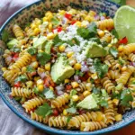 What is Mexican street corn pasta salad? It is a fun dish that mixes pasta and flavors from elote, which is Mexican street corn. You get the sweet taste of corn, the crunch of peppers, and the creaminess of avocado all in one bowl. What do I need to make this dish? You will need: - 8 oz fusilli pasta - 1 cup corn kernels (fresh or frozen) - 1 red bell pepper, diced - 1/2 red onion, finely chopped - 1/2 cup cotija cheese, crumbled - 1 avocado, diced - 1/4 cup fresh cilantro, chopped - 2 tablespoons lime juice - 3 tablespoons olive oil - 1 teaspoon chili powder - 1/2 teaspoon cumin - Salt and pepper to taste - Optional: 1 jalapeño, diced (for added heat) How do I cook the pasta? First, boil water in a large pot. Add salt to it. Then, add the fusilli pasta and cook until it is al dente. This means it has a slight bite to it. After cooking, drain the pasta and rinse it under cold water. This stops it from cooking more. Set the pasta aside. How do I prepare the corn? If you have fresh corn, grill or sauté it in a skillet over medium heat. Cook it for about 5 minutes until it has a nice char. If you use frozen corn, thaw it under hot water and drain it well. What about the dressing? In a small bowl, whisk together lime juice, olive oil, chili powder, cumin, salt, and pepper. Taste it and adjust the seasoning if needed. This dressing gives the salad a tangy kick. How do I put it all together? In a large mixing bowl, combine the cooked pasta, corn, red bell pepper, red onion, cotija cheese, diced avocado, and cilantro. Pour the dressing over the salad and toss gently. Make sure everything is coated well. Do I need to chill it? Yes! Let the salad sit in the fridge for about 30 minutes. This allows the flavors to blend and taste even better. If you like heat, add diced jalapeño just before serving. How should I present it? Serve the salad in a colorful bowl. Top it with extra cilantro and a sprinkle of cotija cheese. A lime wedge on the side adds a nice touch. This dish is not just tasty; it looks great too! Conclusion Error: Connection error.