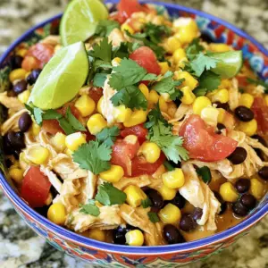 - 4 boneless, skinless chicken breasts - 1 packet ranch dressing mix - 1 cup chicken broth - 1 cup cream cheese, softened - 1 cup frozen corn - 1 cup black beans, rinsed and drained - 1 cup diced tomatoes (canned or fresh) - 1 teaspoon garlic powder - 1 teaspoon onion powder - 1/2 teaspoon cumin - Salt and pepper to taste - Fresh cilantro - Lime wedges To create the best Slow Cooker Ranch Chicken, you need a few key ingredients. Start with boneless, skinless chicken breasts. These cook evenly and shred easily. The ranch dressing mix adds rich flavor. Next, chicken broth keeps the dish moist. Cream cheese makes it creamy and smooth. It also helps bind the flavors together. Now let’s add the fun stuff! Frozen corn adds sweetness and texture. Rinsed black beans give a nice protein boost. Diced tomatoes, whether canned or fresh, add color and tang. For seasoning, garlic powder and onion powder are must-haves. They enhance the taste without overpowering it. A pinch of cumin adds warmth, while salt and pepper bring everything to life. Finish it off with fresh cilantro and lime wedges. They brighten the dish and give a burst of freshness. This perfect blend of ingredients makes the Slow Cooker Ranch Chicken easy and full of flavor. To start, place the chicken breasts in the bottom of your slow cooker. Make sure they fit well without overlapping. Next, sprinkle the ranch dressing mix evenly over the chicken. This adds a lot of flavor! Now, pour the chicken broth over the chicken. This keeps the chicken moist as it cooks. Then, add the softened cream cheese right on top. It will melt and create a creamy sauce. Next, add the frozen corn, black beans, and diced tomatoes to the slow cooker. These veggies add color and texture. Finally, mix in the garlic powder, onion powder, cumin, salt, and pepper. Stir gently to combine everything well. Cover the slow cooker and choose your cooking setting. You can cook on low for 6-7 hours or on high for 3-4 hours. Your chicken is done when it shreds easily with a fork. After cooking, shred the chicken in the slow cooker and stir it into the sauce. This makes it extra tasty! How to get the best flavor To boost the flavor, use fresh ingredients when you can. Fresh cilantro and lime add a bright taste. For deeper flavor, let the chicken soak in the ranch mix longer. Adding more seasonings like garlic powder and cumin can also enhance the taste. You can even try mixing in some hot sauce for a kick! Avoiding dry chicken To keep the chicken juicy, always use enough liquid. Chicken broth is key here. If the chicken looks dry while cooking, add a splash of broth. Cooking on low heat helps too. It allows the meat to cook slowly and stay tender. Shredding the chicken at the end keeps it moist, soaking up all the tasty sauce. Best sides to serve with ranch chicken Ranch chicken pairs well with many sides. Fluffy rice or warm tortillas are great options. You can also serve it with a fresh salad for crunch. Or, try tortilla chips for dipping! Adding some avocado or guacamole can make it even better. Creative ways to use leftovers Leftovers can be a treat! Use them in wraps or tacos for lunch. You can add ranch chicken to salads for extra flavor. Another fun idea is to make a creamy ranch chicken pizza. Just spread the chicken on dough and bake it. The options are endless! Best slow cookers for this recipe A good slow cooker makes a big difference. Look for one with adjustable heat settings. A programmable slow cooker lets you set the cooking time and forget about it. Brands like Crock-Pot or Instant Pot are great choices for this recipe. Recommended kitchen tools Having the right tools helps a lot. You need a sharp knife for cutting the chicken. A sturdy cutting board is also a must. Plus, use measuring cups for accuracy. A good set of mixing spoons will help combine your ingredients nicely. {{image_2}} You can make this dish lighter by swapping some ingredients. Try using Greek yogurt instead of cream cheese. It adds creaminess with fewer calories. You can also use low-sodium chicken broth to cut back on salt. For a vegetarian option, replace the chicken with firm tofu. Tofu soaks up flavors well and makes a hearty meal. Want more heat? Add red pepper flakes or a few dashes of hot sauce. You can also try adding spices like smoked paprika or chili powder. This gives a nice kick to the ranch chicken. Incorporating different vegetables can boost nutrition. Try bell peppers, zucchini, or even spinach for a colorful twist. Just toss them in before cooking. Ranch chicken is great in salads. Toss shredded chicken over mixed greens with tomatoes and avocado. Drizzle with ranch dressing for a fresh meal. You can also make wraps. Use tortillas to fill with ranch chicken, lettuce, and cheese. These wraps are perfect for lunch or a quick dinner option. To keep your slow cooker ranch chicken safe, store it in an air-tight container. This helps keep out germs and moisture. In the fridge, it lasts about 3 to 4 days. Always cool the chicken down first before putting it in the fridge. This prevents the fridge from getting warm. When you’re ready to eat, check for any off smells or changes in color. If it looks or smells bad, throw it away. If you want to keep ranch chicken longer, freezing is a great option. First, let the chicken cool completely. Then, place it in a freezer-safe bag or container. Remove as much air as possible to prevent freezer burn. Ranch chicken can last in the freezer for up to 3 months. To use, take it out and thaw it in the fridge overnight. For quick thawing, you can use a microwave. When reheating ranch chicken, you want to keep it moist. Use the stove or microwave for best results. If using the stove, heat in a pan over low heat. Add a splash of chicken broth to keep it juicy. When using the microwave, cover the dish and heat in short bursts. Aim for an internal temperature of 165°F for safety. Enjoy your ranch chicken warm, over rice, or in tacos! You should cook Slow Cooker Ranch Chicken for 6-7 hours on low or 3-4 hours on high. The chicken will be tender when done. You can check it by using a fork to shred the chicken. If it pulls apart easily, it is ready to serve. Yes, you can use thawed chicken instead of frozen. Just adjust the cooking time. If using thawed chicken, cook on high for about 3 hours or low for about 5 hours. If you want to substitute cream cheese, you can use Greek yogurt or a dairy-free cream cheese. Both options will add a nice creaminess to the dish. Just remember to adjust the amount based on your taste. Yes, this recipe can be gluten-free. Just make sure the ranch dressing mix you use is gluten-free. Some brands contain gluten, so it's best to check the label before buying. To make this dish spicier, you can add diced jalapeños or a splash of hot sauce. You can also sprinkle in some cayenne pepper or red pepper flakes. Adjust to your heat level for a perfect kick! This blog post covered how to make Slow Cooker Ranch Chicken. We explored the main and extra ingredients, along with preparation steps. I shared tips to enhance flavor and different serving ideas. Lastly, I discussed storage and common questions. In summary, this recipe is easy and delicious. You can customize it to fit your taste. Enjoy making this flavorful dish for your family and friends!