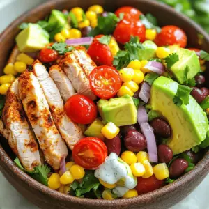 - 2 boneless, skinless chicken breasts - 1 cup corn kernels - 1 red bell pepper, diced - 1 avocado, diced - 1 cup black beans - 1 tablespoon olive oil - 1 teaspoon chili powder - 1/2 teaspoon cumin - Salt and pepper to taste - Juice of 2 limes - 1/4 cup Greek yogurt (or sour cream) - 1 teaspoon honey (optional) Gather these ingredients to make a fresh and vibrant Tex-Mex chopped chicken salad. The chicken breasts will provide a tasty base. Corn adds a sweet crunch. The red bell pepper gives a pop of color and flavor. Diced avocado brings creaminess. Black beans add protein and texture. For seasonings, olive oil, chili powder, and cumin create a warm, earthy taste. Salt and pepper enhance all these flavors. The dressing is simple yet bright. Lime juice adds zing. Greek yogurt or sour cream gives creaminess. Honey can sweeten the mix, but it’s optional. You can find the full recipe at the end of the article. Enjoy assembling these fresh ingredients! - Preheat your grill or stovetop grill pan to medium-high heat. - In a small bowl, mix olive oil, chili powder, cumin, salt, and pepper. - Brush the chicken breasts with this spice mix. Make sure to coat them well. - Grill the chicken for about 6-7 minutes on each side. It should be fully cooked. Check that the internal temperature reaches 165°F (75°C). - Remove the chicken from the grill and let it rest for 5 minutes. This keeps it juicy. - In a large bowl, combine corn, diced red bell pepper, halved cherry tomatoes, diced avocado, black beans, finely chopped red onion, and cilantro. - Dice the grilled chicken into bite-sized pieces. Add it to the salad bowl. Mix everything gently. - In a separate small bowl, whisk together lime juice, Greek yogurt, and honey. - Pour this dressing over the salad. Toss everything together until well combined. - Taste and adjust seasoning with salt and pepper if needed. To make sure your chicken is safe to eat, check the internal temperature. It should reach 165°F. Use a meat thermometer for an accurate reading. After grilling, let the chicken rest for about five minutes. This helps keep it juicy. Slicing it too soon can let the juices spill out. When choosing corn, fresh corn has a sweeter flavor. It adds a nice crunch to the salad. If fresh corn is not available, canned corn works well too. Just drain and rinse it before adding. For avocados, look for ones that yield slightly when pressed. They should not be too hard or too mushy. A ripe avocado adds creaminess and rich flavor to your salad. This salad is best served right after making it. The flavors blend well when chilled for 30 minutes. If you like crunch, pair the salad with tortilla chips. They add a fun texture and make the dish more satisfying. For a complete meal, serve it with a side of rice or quinoa. Enjoy the fresh taste of this Tex-Mex chopped chicken salad! For the full recipe, check it out here. {{image_2}} You can change the main protein in this salad. Swap the chicken for grilled shrimp or tofu. Both options add a nice twist and fit well with the Tex-Mex theme. If you want variety, try using different beans. Pinto or kidney beans work great in this salad. They offer different textures and flavors, making each bite exciting. For a fun kick, try spicy Tex-Mex dressings. You can mix in jalapeños or chipotle sauce for heat. This adds zest and complements the salad well. Also, adding fresh herbs can make a huge difference. Cilantro, dill, or parsley can brighten the flavors. Experiment with herbs to find your favorite combination. Make your salad fresh and vibrant by using seasonal veggies. Zucchini and bell peppers are perfect in summer. They add crunch and color to your dish. In the fall, you might enjoy adding roasted sweet potatoes. For a fruity twist, toss in some ripe mango. Its sweetness pairs beautifully with the Tex-Mex flavors. Check out the Full Recipe for more ideas. To store leftovers, place the salad in an airtight container. This keeps it fresh and safe to eat later. You can use glass or plastic containers. Glass is great because it won’t stain and is easy to clean. Make sure to eat the salad within three days. After that, the flavors may change. Can this salad be frozen? I don’t recommend freezing the whole salad. The fresh veggies will lose their crunch and flavor. You can freeze the grilled chicken separately. Wrap it tightly in plastic wrap or foil, then place it in a freezer bag. This way, it stays juicy. Use it within two months for best taste. To reheat the grilled chicken, simply place it in the microwave. Heat it in short bursts of 30 seconds until warm. Avoid overcooking, or it might dry out. For the salad, it’s best to serve it cold. If you want to refresh it, add a splash of lime juice and toss it lightly. This will help revive the flavors. Yes, you can make this salad ahead of time. To prep, cook the chicken and cool it. Chop the veggies and mix them in a bowl. Keep the dressing separate until you're ready to serve. This keeps everything fresh and crisp. You can store it in the fridge for up to two days. Leftover salad can be fun. You can turn it into a wrap. Use tortillas and add some cheese for extra flavor. You can also toss it with rice or quinoa for a hearty meal. Another idea is to bake it in a casserole dish. Top it with cheese and bake until bubbly. Yes, this salad is gluten-free. The chicken, beans, and veggies do not contain gluten. Just make sure to check any packaged ingredients, like the Greek yogurt. Some brands may add gluten. When dining out, ask about the ingredients in dressings or sauces. This blog post shared a tasty grilled chicken salad recipe. We covered the main ingredients like chicken, corn, and black beans. I explained how to season, grill, and assemble the salad. We also discussed tips for cooking, ingredient swaps, and storage options. Remember, you can customize your salad with different proteins or dressings. With this easy recipe, you can enjoy healthy and delicious meals. Now, go ahead and impress friends and family with your cooking skills!