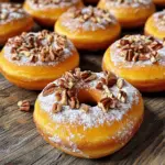 To make these baked pumpkin cake donuts, gather the following items: - 1 cup all-purpose flour - 1/2 cup brown sugar, packed - 1/2 cup granulated sugar - 1 teaspoon baking powder - 1/2 teaspoon baking soda - 1/2 teaspoon salt - 1 teaspoon ground cinnamon - 1/2 teaspoon ground nutmeg - 1/4 teaspoon ground ginger - 1/2 cup canned pumpkin puree - 1/4 cup unsweetened applesauce - 1/4 cup vegetable oil - 2 large eggs - 1 teaspoon vanilla extract - 1/4 cup chopped pecans or walnuts (optional) - Powdered sugar (for dusting) Sometimes, you might not have all the ingredients. No worries! Here are some easy swaps: - All-purpose flour: Use whole wheat flour for a healthier option. - Brown sugar: White sugar works too, but it won’t add that rich taste. - Canned pumpkin puree: Fresh pumpkin puree is great if you have it. - Unsweetened applesauce: Use mashed banana or yogurt for moisture. - Vegetable oil: Melted coconut oil can replace it for a different flavor. - Eggs: Flax eggs or applesauce can work if you need an egg-free option. When picking your ingredients, freshness matters. Here’s how to choose well: - Flour: Check the expiration date. Fresh flour has a longer shelf life. - Pumpkin puree: Look for brands with no added sugar or preservatives. - Spices: Smell the spices. If they don’t smell strong, they may be old. - Nuts: Choose unsalted nuts with no cracks or blemishes. They should feel firm. - Eggs: Check for freshness by placing them in water. Fresh eggs sink, while old ones float. Use these tips to make sure your baked pumpkin cake donuts are as delicious as possible! First, set your oven to 350°F (175°C). This is the perfect temperature for baking. While the oven heats, grease your donut pan with non-stick spray. Make sure to cover each cavity well. This helps the donuts pop out easily after baking. In a large bowl, add the dry ingredients. Combine 1 cup of all-purpose flour with 1/2 cup brown sugar and 1/2 cup granulated sugar. Then, mix in 1 teaspoon baking powder, 1/2 teaspoon baking soda, and 1/2 teaspoon salt. Next, add 1 teaspoon ground cinnamon, 1/2 teaspoon ground nutmeg, and 1/4 teaspoon ground ginger. Whisk everything together until it looks even. This step is key for flavor. Get another bowl for the wet ingredients. Add 1/2 cup of canned pumpkin puree, 1/4 cup of unsweetened applesauce, and 1/4 cup of vegetable oil. Crack in 2 large eggs and pour in 1 teaspoon of vanilla extract. Mix these ingredients until they are smooth and well combined. This mixture gives your donuts their moist texture. Now, pour the wet mixture into the dry mix. Gently stir with a spatula until just combined. Be careful not to overmix; some lumps are okay. If you want a crunch, fold in 1/4 cup of chopped pecans or walnuts at this point. This adds a nice texture to your donuts. Spoon the batter into your greased donut pan. Fill each cavity about 3/4 full. This allows room for the donuts to rise. Place the pan in the preheated oven. Bake for about 15-18 minutes. To check if they are done, insert a toothpick into the center of a donut. It should come out clean. Once the donuts bake, remove them from the oven. Let them cool in the pan for about 5 minutes. Then, transfer them to a wire rack to cool completely. If you like, dust the cooled donuts with powdered sugar. This adds a sweet touch that makes them even more delightful. Enjoy your tasty treats! To get the best donuts, always preheat your oven to 350°F (175°C). This helps them bake evenly. Grease your donut pan well with non-stick spray. This step keeps the donuts from sticking. Fill each cavity about 3/4 full with batter. This gives them room to rise without overflowing. Bake for 15-18 minutes. Use a toothpick to check doneness; it should come out clean. One common mistake is overmixing the batter. Mix just until combined. If you mix too much, your donuts can become tough. Another mistake is not checking your baking powder and soda. Make sure they are fresh for the best rise. Also, avoid opening the oven door too soon. This can cause your donuts to sink. To boost flavor, try adding spices like cloves or allspice. You can also mix in chocolate chips for a sweet twist. For texture, chopped nuts like pecans or walnuts add crunch. Dust the donuts with powdered sugar for a sweet finish. Pair them with coffee or tea to enjoy their warmth. {{image_2}} You can easily add chocolate chips to your donut batter. Just mix in about 1/2 cup of mini chocolate chips. This extra touch adds sweetness and a rich flavor. The chocolate pairs well with the pumpkin spice base. Kids love these donuts, and they make a fun treat for any occasion. For a sweet glaze, mix 1 cup of powdered sugar with 2 tablespoons of milk. Stir until smooth. Drizzle this glaze over the cooled donuts. Let it set for a few minutes. This glaze makes the donuts even more special and adds an extra layer of sweetness. If you want a bolder flavor, try adding more spices. Increase the cinnamon to 1 1/2 teaspoons and add 1/4 teaspoon of cloves. This will give your donuts a warm, spicy kick. You can also add a pinch of allspice for extra depth. These spiced donuts are perfect for fall and winter. You can store baked pumpkin cake donuts in an airtight container. This keeps them fresh for up to three days at room temperature. If you want to keep them longer, consider refrigerating them. Just remember, refrigeration may change their texture slightly. To freeze your donuts, first let them cool completely. Place them in a single layer on a baking sheet. Freeze for about one hour. Once they are firm, transfer them to a freezer bag. They will keep well for up to three months. When you're ready to enjoy, just thaw them overnight in the fridge. To reheat your donuts, preheat your oven to 350°F (175°C). Place the donuts on a baking sheet and warm them for about 5-7 minutes. This makes them soft and tasty again. You can also use a microwave if you're in a hurry. Heat them for about 10-15 seconds, but be careful not to overdo it! Yes, you can use fresh pumpkin. First, cook the pumpkin until soft. Then, mash it well. Measure one cup of the mashed pumpkin to match the recipe. Fresh pumpkin gives a nice flavor. You can use applesauce or mashed banana as an egg substitute. Use 1/4 cup of either for each egg. This adds moisture and keeps the donuts soft. Check the donuts with a toothpick. Insert it into the center of a donut. If it comes out clean, the donuts are done. They should also feel firm to the touch. Yes, you can make them gluten-free. Use a gluten-free flour blend in place of all-purpose flour. Be sure the blend includes xanthan gum for the best texture. In this article, we explored making delicious pumpkin cake donuts. We covered ingredients, substitutes, and tips for freshness. You learned the step-by-step instructions for prepping and baking. I shared tricks for perfect donuts and common mistakes to avoid. Finally, we looked at fun variations and storage tips. Remember, practice improves your skills. Enjoy experimenting with flavors and share your results. Happy baking!