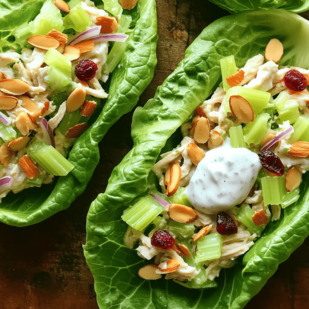 Greek Yogurt Chicken Salad Lettuce Wraps Fresh Delight