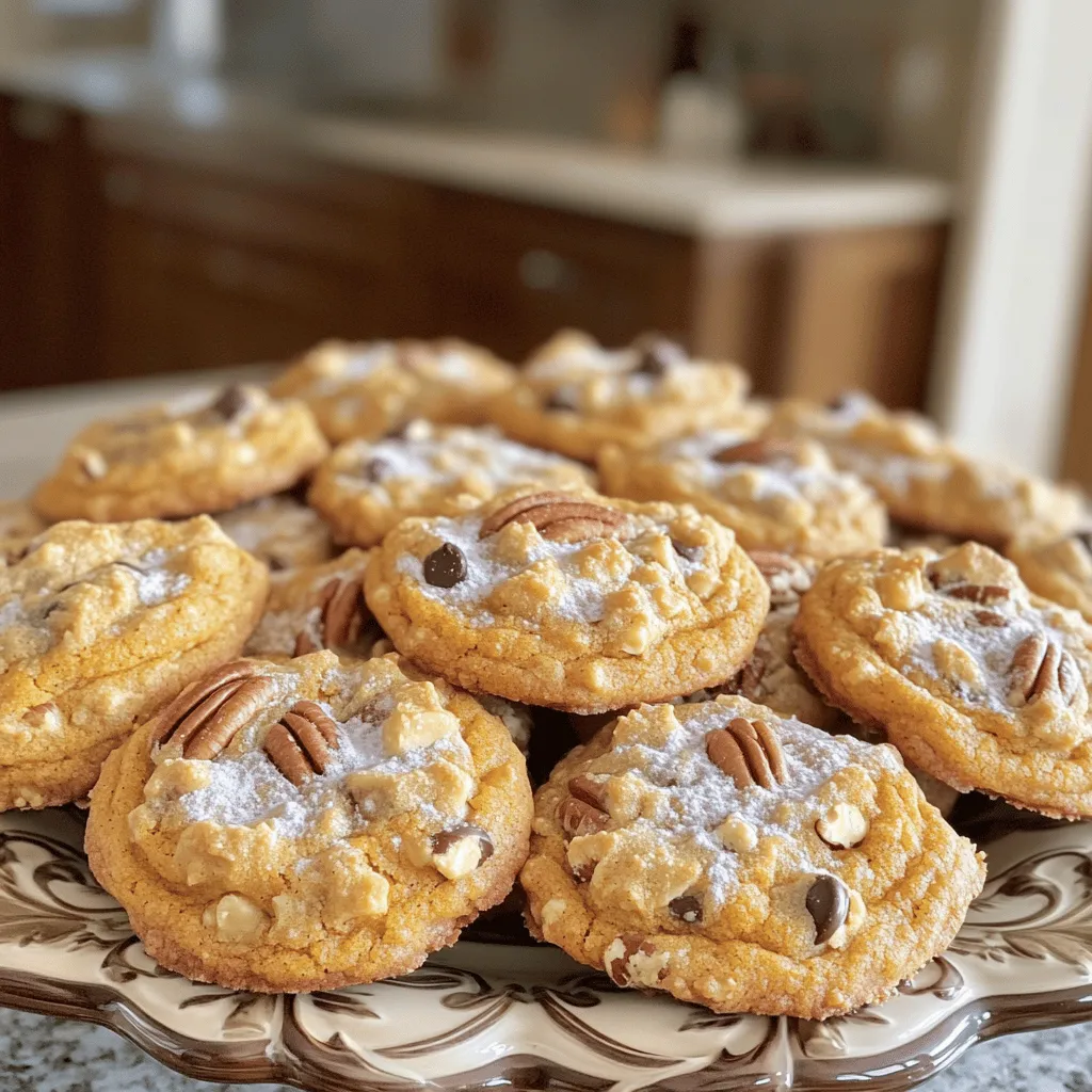 Crumbl Pumpkin Pie Cookies burst with warm fall flavors. You taste rich pumpkin, sweet brown sugar, and warm spices. The cinnamon, ginger, and nutmeg create a cozy blend. Each bite is soft and chewy with a slight crisp on the edge. If you add chocolate chips or nuts, they bring extra flavor. These cookies are great for sharing or enjoying alone. Crumbl often offers pumpkin pie cookies in the fall. This matches the pumpkin season, making them perfect for autumn gatherings. You might find special promotions during Halloween or Thanksgiving. Keep an eye on their website or social media for updates. They often share limited-time flavors, making each visit exciting. Crumbl Pumpkin Pie Cookies cost around $4 each. You can buy them as single cookies or in boxes. A box may contain 4 to 12 cookies. Check your local Crumbl store or order online for easy pickup. It's a fun treat for friends and family. To bake Crumbl pumpkin pie cookies, gather these key ingredients: - 1 cup unsalted butter, softened - 1 cup brown sugar, packed - 1/2 cup granulated sugar - 1 large egg - 1 teaspoon vanilla extract - 1 cup pure pumpkin puree - 2 1/2 cups all-purpose flour - 1 teaspoon baking soda - 1 teaspoon baking powder - 1 teaspoon ground cinnamon - 1/2 teaspoon ground ginger - 1/4 teaspoon ground nutmeg - 1/4 teaspoon salt - 1/2 cup chocolate chips (optional) - 1/2 cup chopped pecans or walnuts (optional) - Powdered sugar for dusting (optional) These ingredients blend to create a rich and flavorful cookie that captures the essence of fall. You can enhance your cookies with these optional add-ins: - 1/2 cup chocolate chips for sweetness - 1/2 cup chopped pecans or walnuts for crunch - A sprinkle of cinnamon sugar on top These add-ins add fun textures and flavors to each bite. If you need to make substitutions, consider these options: - Use coconut oil instead of butter for a dairy-free option. - Swap brown sugar for coconut sugar for a lower glycemic index. - Use almond flour or a gluten-free blend for a gluten-free version. These substitutions maintain the cookie's taste while meeting dietary needs. 1. Start by preheating your oven to 350°F (175°C). This ensures even baking. 2. Line a baking sheet with parchment paper. This helps cookies lift off easily. 3. In a large bowl, cream together 1 cup of softened unsalted butter, 1 cup of brown sugar, and 1/2 cup of granulated sugar. Beat until the mixture is light and fluffy. 4. Next, add in 1 large egg and 1 teaspoon of vanilla extract. Mix until the ingredients are well combined. 5. Stir in 1 cup of pure pumpkin puree. This gives the cookies their rich pumpkin flavor. 6. In another bowl, whisk together 2 1/2 cups of all-purpose flour, 1 teaspoon of baking soda, 1 teaspoon of baking powder, 1 teaspoon of ground cinnamon, 1/2 teaspoon of ground ginger, 1/4 teaspoon of ground nutmeg, and 1/4 teaspoon of salt. 7. Gradually add the dry mix to the wet ingredients. Stir just until combined. Avoid over-mixing to keep cookies soft. 8. If you want, fold in 1/2 cup of chocolate chips and 1/2 cup of chopped pecans or walnuts. These add great texture. 9. Use a cookie scoop or tablespoon to drop rounded balls of dough onto the lined baking sheet. Leave some space between each cookie. 10. Bake the cookies in your preheated oven for 12-15 minutes. Look for lightly golden edges. The centers should look soft but will firm up as they cool. 11. Let the cookies cool on the baking sheet for 5 minutes. This helps them set before moving. 12. Carefully transfer the cookies to a wire rack to cool completely. 13. If you like, dust the cooled cookies with powdered sugar for a festive look. 14. For a special touch, serve them with a dollop of whipped cream and a sprinkle of cinnamon. {{image_2}} To get the right dough, start with soft butter. Softened butter mixes well with sugars. This mix should be light and fluffy. When adding pumpkin, it adds moisture. If the dough feels too wet, add a bit more flour. Aim for a soft, but not sticky, dough. Ovens can vary, so check your cookies early. Start with 12 minutes. The edges should be golden, and the centers soft. If they look too wet, give them an extra minute or two. Remember, cookies firm up as they cool. To boost flavor, use fresh spices. Ground cinnamon, ginger, and nutmeg bring warmth. If you love spice, add more cinnamon and ginger. You can also try a pinch of cloves for depth. Mix these spices into the dry ingredients for even flavor. You can make Crumbl pumpkin pie cookies gluten-free with a simple swap. Use a gluten-free all-purpose flour blend instead of regular flour. Many blends work well, so choose one that you like. Make sure it has xanthan gum in it. This will help keep your cookies soft and chewy. To make these cookies vegan, swap the butter for a plant-based butter. Use a flax egg instead of a large egg. To make a flax egg, mix one tablespoon of ground flaxseed with three tablespoons of water. Let it sit for about five minutes until it thickens. You can also use maple syrup instead of granulated sugar for a touch of extra flavor. Mix your cookies up with different toppings and add-ins. Try adding chopped pecans or walnuts for crunch. You can also fold in chocolate chips for a sweet surprise. Dust the cookies with powdered sugar or drizzle with icing for a festive look. Add a sprinkle of cinnamon on top for that fall feel. Store your Crumbl Pumpkin Pie Cookies in an airtight container. This keeps them fresh. Place a piece of bread in the container to help keep the cookies soft. They last up to a week at room temperature. If you want to keep them longer, store them in the fridge. Just remember to let them come back to room temperature before enjoying. Yes, you can freeze the dough! Form the dough into balls and place them on a baking tray. Freeze them for about an hour, then transfer the balls into a freezer bag. This way, you can bake fresh cookies anytime. When you're ready, just bake from frozen. You may need to add a few extra minutes to the baking time. Crumbl Pumpkin Pie Cookies stand out for their rich flavors. They have a creamy texture thanks to the pumpkin puree. The blend of spices, like cinnamon, ginger, and nutmeg, gives them a warm, cozy taste. Adding chocolate chips or nuts adds a fun crunch. Lastly, the option to dust them with powdered sugar makes them look festive and special. The Crumbl Pumpkin Pie Cookies offer a cozy taste of fall. We explored their great flavors, textures, and seasonal perks. You learned how to make these treats from scratch, including key ingredients and fun add-ins. Plus, tips helped you bake them just right. Explore variations to suit your needs, like gluten-free or vegan options. In summary, these cookies are a delightful addition to any autumn gathering. Enjoy baking and sharing them with friends and family!