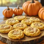 - 2 ¾ cups all-purpose flour - 1 teaspoon baking soda - ½ teaspoon baking powder - 1 tablespoon pumpkin pie spice - ½ teaspoon salt - 1 cup unsalted butter, softened - 1 ½ cups granulated sugar - ½ cup brown sugar, packed - 1 large egg - 1 teaspoon vanilla extract - ½ cup granulated sugar (for rolling) - 2 teaspoons pumpkin pie spice (for rolling) Each ingredient plays a key role in making these cookies great. The flour gives structure. Baking soda and baking powder help the cookies rise. Pumpkin pie spice gives that warm, cozy flavor. Salt enhances sweetness. Butter adds richness and moisture. Granulated and brown sugars sweeten and add texture. The egg binds everything, while vanilla adds depth. You can swap all-purpose flour with gluten-free flour for a gluten-free version. If you run out of butter, use coconut oil. Brown sugar can be replaced with an equal amount of white sugar. If you prefer, you can skip the egg and use a flax egg instead. For a nutty flavor, try almond extract instead of vanilla. First, gather your ingredients. You need: - 2 ¾ cups all-purpose flour - 1 teaspoon baking soda - ½ teaspoon baking powder - 1 tablespoon pumpkin pie spice - ½ teaspoon salt - 1 cup unsalted butter, softened - 1 ½ cups granulated sugar - ½ cup brown sugar, packed - 1 large egg - 1 teaspoon vanilla extract - ½ cup granulated sugar (for rolling) - 2 teaspoons pumpkin pie spice (for rolling) Start by preheating your oven to 350°F (175°C). Next, line two baking sheets with parchment paper. In a medium bowl, whisk together the flour, baking soda, baking powder, pumpkin pie spice, and salt. Set this mixture aside for later. In a large mixing bowl, cream together the softened butter, granulated sugar, and brown sugar. Mix until it feels light and fluffy, about 2-3 minutes. Beat in the egg and vanilla extract. Ensure they blend well. Gradually mix in the dry ingredients until just combined. Be careful, as overmixing can make the cookies tough. Now, let's prepare the coating. In a small bowl, mix the ½ cup granulated sugar with 2 teaspoons of pumpkin pie spice. This will give your cookies a lovely crust. Using a cookie scoop or tablespoon, portion out the dough into balls. Roll each dough ball in the pumpkin spice sugar mixture. Make sure they are evenly coated. Place them on the prepared baking sheets, leaving about 2 inches of space between each cookie. Gently flatten each cookie ball with the bottom of a glass or your hand. Bake in the preheated oven for 10-12 minutes. Look for golden edges and soft centers. Once baked, let the cookies cool on the baking sheet for about 5 minutes. This helps them set. After that, transfer them to a wire rack to cool completely. For a nice presentation, serve these cookies on a rustic wooden platter. Sprinkle a little cinnamon on top and add a small pumpkin on the side. They pair perfectly with warm apple cider or a latte. Enjoy these delightful cookies during the fall season! For the best Pumpkin Spice Snickerdoodles, follow these tips: - Use room temperature butter for easy mixing. This helps create a fluffy texture. - Measure flour correctly. Spoon it into your measuring cup and level it off. Too much flour makes cookies dry. - Chill the dough for 30 minutes if it feels too soft. This helps cookies hold their shape. - Rotate baking sheets halfway through baking. This ensures even cooking and browning. Watch out for these common errors: - Overmixing the dough can lead to tough cookies. Mix until just combined for soft results. - Not preheating your oven can lead to uneven baking. Always preheat to 350°F (175°C). - Skipping the rolling in sugar changes the flavor. This adds sweetness and spice to each bite. - Baking too long can dry out cookies. Look for golden edges and soft centers to know when they’re done. You can prepare these cookies in advance: - Make the dough ahead and refrigerate it for up to 3 days. Roll into balls before baking. - Freeze the dough balls for up to 2 months. Thaw in the fridge before baking. - Bake and store cookies in an airtight container for up to a week. Enjoy them fresh or warm them briefly in the oven. {{image_2}} You can make these cookies gluten-free with a simple swap. Use a gluten-free flour blend instead of all-purpose flour. Look for blends that include xanthan gum. This will help your cookies stay chewy and soft. To make these cookies vegan, replace the butter with coconut oil or vegan butter. Use a flax egg instead of a regular egg. To make a flax egg, mix 1 tablespoon of ground flaxseed with 2.5 tablespoons of water. Let it sit for five minutes until it thickens. This will help bind the cookies without eggs. Want to make your cookies more unique? Try adding chocolate chips, nuts, or dried fruit. You can also mix in a bit of maple syrup for extra sweetness. Another fun idea is to add white chocolate chips for a sweet twist. These add-ins will change the texture and taste, making each batch special. To keep your Pumpkin Spice Snickerdoodles fresh, store them in an airtight container. This container will keep the cookies soft and prevent them from drying out. You can layer parchment paper between the cookies to avoid sticking. Keep them at room temperature for the best taste. If you have a lot of cookies, consider separating them into batches. This way, you can enjoy them over time. Freezing these cookies is simple and effective. First, let them cool completely. Then, place them in a single layer on a baking sheet. Freeze them for about an hour until they are firm. After that, transfer the cookies to a freezer-safe bag. Remove as much air as possible to prevent freezer burn. You can freeze them for up to three months. When you are ready to eat, thaw them at room temperature. You can also warm them in the oven for a few minutes. When stored correctly, Pumpkin Spice Snickerdoodles last about a week at room temperature. If you freeze them, they will stay fresh for three months. Always check for signs of spoilage before eating. If they look or smell off, it’s best to throw them away. Enjoy your cookies while they are fresh for the best flavor! You can tell when the cookies are done by looking at the edges. They should be golden brown. The centers will look a bit soft and puffy. Take them out of the oven after 10 to 12 minutes. Let them cool on the pan for five minutes. This helps them set and finish cooking. If you like a chewier cookie, take them out sooner. If you want a crispier cookie, leave them in a bit longer. Using pumpkin puree instead of pumpkin pie spice is not a great swap. Pumpkin puree is moist and thick, while pumpkin pie spice is a blend of spices. You need the spice for that warm flavor. If you want to add pumpkin puree, keep in mind to reduce the butter or sugar. This helps balance the wet and dry ingredients. A common mix for pumpkin pie spice includes cinnamon, nutmeg, and ginger. These cookies taste great with warm drinks. Try serving them with apple cider or a latte. You can also pair them with a scoop of vanilla ice cream. For a fun twist, serve them with whipped cream and a sprinkle of cinnamon. If you want to impress guests, display them on a rustic platter. Add a small pumpkin for a festive touch. In this blog post, we explored the key ingredients and their roles in making pumpkin spice snickerdoodles. We provided step-by-step instructions for easy preparation, baking, cooling, and serving. I shared helpful tips to avoid common mistakes and suggested ways to make your cookies ahead of time. Variations, like gluten-free and vegan options, are available too. Lastly, we discussed the best storage practices to keep your cookies fresh. Remember, baking is fun, and with the right tips, you can create delicious treats to enjoy!