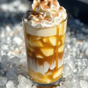 To make the Iced Apple Crisp Macchiato, gather these fresh ingredients: - 1 cup freshly brewed coffee or espresso (cooled) - 1/2 cup milk (or milk alternative) - 1 tablespoon caramel syrup - 1 tablespoon apple pie spice - 1/4 cup apple cider - 1/2 teaspoon vanilla extract - Crushed ice - Whipped cream (optional) - Extra caramel drizzle (optional) - A sprinkle of cinnamon for garnish Each ingredient plays a key role in creating the perfect fall drink. The coffee or espresso gives it a strong base. Milk adds creaminess, while caramel syrup brings sweetness. Apple pie spice captures the essence of fall, making it warm and cozy. Apple cider adds a fruity touch, and vanilla extract enhances the flavors. Crushed ice keeps it refreshing on warm days. Whipped cream is a fun topping, and extra caramel drizzle makes it look fancy. A sprinkle of cinnamon adds a final touch that ties everything together. Enjoy this flavor-filled drink that feels like a warm hug in a glass! Making the Iced Apple Crisp Macchiato is simple and fun. You will need about 10 minutes. Gather your ingredients first. This drink is cool and comforting, perfect for fall. 1. Mix the apple cider and spice: In a small pot, mix apple cider and apple pie spice. Heat it on medium until warm. Do not let it boil. Once warm, take it off the heat. 2. Combine coffee and flavor: In a glass, mix cooled coffee or espresso with vanilla extract and caramel syrup. Stir well to blend the flavors. 3. Prepare the ice: Fill a tall glass with crushed ice. Pour the warm apple cider mixture over the ice. 4. Add coffee layer: Slowly pour the coffee mixture over the apple cider. Let it settle for a nice look. 5. Froth the milk: In another container, froth your milk until it is creamy. Carefully pour the frothed milk over the coffee layer. 6. Top it off: If you like, add whipped cream on top. Drizzle with extra caramel and sprinkle cinnamon for a touch of spice. 7. Serve and enjoy: Serve your Iced Apple Crisp Macchiato right away. It’s cool, sweet, and full of fall flavor. You can enjoy this drink on its own, or with some sweet snacks. It pairs well with cookies or muffins. Share it with friends at gatherings. It’s a great way to enjoy the flavors of fall! To get those pretty layers in your Iced Apple Crisp Macchiato, pour slowly. Start with the warm apple cider mix over ice. Next, carefully pour the coffee mix on top. Use the back of a spoon to help. This method keeps the layers separate. You want a mix of sweet and spicy in this drink. Use the right amount of apple pie spice to enhance the apple flavor. The caramel syrup adds sweetness, but don’t overdo it. A touch of vanilla extract adds depth. Adjust these to fit your taste. One common mistake is using hot coffee. It melts the ice too fast and mixes the layers. Let your coffee cool before mixing. Another mistake is not using enough apple pie spice. This can make your drink taste flat. Always taste and adjust as you go. {{image_2}} You can change the milk for your Iced Apple Crisp Macchiato. Here are some great choices: - Whole milk gives a rich and creamy taste. - Almond milk adds a light, nutty flavor. - Oat milk offers a smooth texture and sweetness. - Soy milk is a great choice for those who want a dairy-free option. Each type of milk brings its own twist to the drink. Try them all to find your favorite! You can switch up the caramel syrup for different flavors. Here are a few ideas: - Maple syrup adds a warm, earthy taste. - Vanilla syrup enhances the drink’s sweetness. - Hazelnut syrup gives a nutty depth. - Pumpkin spice syrup is perfect for fall lovers. These syrups can create a unique drink each time. Make your Iced Apple Crisp Macchiato special with seasonal touches. Here are some fun ideas: - Add pumpkin puree for a fall-inspired treat. - Use cinnamon sticks instead of ground cinnamon for a rustic feel. - Swap apple cider for pear cider in the fall for a twist. - Top with crushed candy canes during the winter holidays for a festive look. These twists will make your drink feel fresh and new every season. Enjoy creating your own version! If you have leftover ingredients, store them carefully. Keep apple cider in the fridge. Pour it into a sealed container. Milk should also go in the fridge. Make sure to cover it well. Store caramel syrup in a cool, dark place. When you mix the drink, do it fresh. This way, you get the best flavor. If you make it ahead, the layers will mix. Serve it right away for a pretty look. If you cannot drink it all, keep it in the fridge for later. You can store the prepared drink, but it is not ideal. The layers will blend together in the fridge. If you want to save it, use a sealed container. Drink it within one day for the best taste. An Iced Apple Crisp Macchiato is a delicious layered coffee drink. It blends coffee, apple cider, and spices. This drink captures the warm flavors of fall. You get a mix of sweet, creamy, and spiced notes. It’s refreshing and perfect for warm days. You can find this drink at many coffee shops. Popular chains often serve it during fall. Check your local café or coffee shop. If they have seasonal drinks, ask if they offer it. You can also make it at home with the recipe provided. Yes, you can easily make this drink dairy-free. Just use a milk alternative like almond or oat milk. These options will work well in the recipe. They still provide a creamy texture and taste. This way, everyone can enjoy the drink. The Iced Apple Crisp Macchiato has some health benefits. Coffee provides energy and focus. Apple cider adds vitamins and antioxidants. Spices like cinnamon can help with digestion. If you use low-fat milk, it can be lower in calories. Overall, it’s a tasty treat with some perks! This blog post covered how to make a delicious Iced Apple Crisp Macchiato. You learned about the key ingredients like coffee, milk, and caramel syrup. We broke down the steps to prepare it and shared tips for great flavor and layering. You can also explore variations and proper storage for leftovers. As you get creative with this drink, remember to enjoy each sip. The perfect blend of flavors awaits you. Happy brewing!