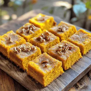 To make your Pumpkin Snickerdoodle Snack Cake, gather these key items: - 1 cup pumpkin puree - 3/4 cup granulated sugar - 1/2 cup brown sugar, packed - 1/2 cup vegetable oil - 2 large eggs - 1 teaspoon vanilla extract - 2 cups all-purpose flour - 1 teaspoon baking powder - 1 teaspoon baking soda - 1 teaspoon ground cinnamon - 1/2 teaspoon ground nutmeg - 1/4 teaspoon ground ginger - 1/4 teaspoon salt - 1 tablespoon cinnamon sugar (for topping: mix 1 tablespoon sugar with 1 teaspoon cinnamon) These ingredients blend perfectly to create a moist and flavorful cake. Pumpkin puree brings a rich taste and a lovely orange hue. The sugars add sweetness and help the cake rise. The spices provide warmth and depth, making every bite cozy. You can add even more flavor and texture to your cake. Try these optional ingredients: - Chopped nuts (like pecans or walnuts) - Chocolate chips - Dried fruit (like cranberries or raisins) These additions make the cake personal and unique. Nuts add crunch, while chocolate brings a sweet surprise. Dried fruit adds a nice chew and extra flavor. If you want to change things up, here are some useful swaps: - Use coconut oil instead of vegetable oil for a hint of coconut flavor. - Swap granulated sugar for coconut sugar for a deeper, caramel taste. - Use whole wheat flour instead of all-purpose flour for added fiber. These substitutions can enhance your cake's flavor or make it a bit healthier. Each change helps you create a snack cake that fits your taste and diet. For the full recipe, check out the details above! Start by preheating your oven to 350°F (175°C). Grease and flour a 9x13 inch baking pan. You can also line it with parchment paper for easy removal later. In a large bowl, mix together 1 cup of pumpkin puree, 3/4 cup of granulated sugar, and 1/2 cup of brown sugar. Add 1/2 cup of vegetable oil and stir until everything is smooth. Next, beat in 2 large eggs and 1 teaspoon of vanilla extract. Keep mixing until it all blends well. In another bowl, whisk together 2 cups of all-purpose flour, 1 teaspoon of baking powder, 1 teaspoon of baking soda, 1 teaspoon of ground cinnamon, 1/2 teaspoon of ground nutmeg, 1/4 teaspoon of ground ginger, and 1/4 teaspoon of salt. Gradually add this dry mix to the wet ingredients. Stir gently until just mixed. Do not overmix, as this can make the cake tough. Pour the batter into your prepared pan, spreading it evenly. Sprinkle the top with 1 tablespoon of cinnamon sugar. Bake for 25-30 minutes. To check if it's done, insert a toothpick into the center. If it comes out clean, your cake is ready. Let it cool for about 10 minutes in the pan, then transfer it to a wire rack to cool completely. You can find the full recipe [Full Recipe]. To keep your Pumpkin Snickerdoodle Snack Cake moist, use fresh pumpkin puree. Canned pumpkin works too, but check for quality. Mix the wet ingredients well. This helps blend flavors and keeps the cake soft. Adding a bit of extra oil can also boost moisture. If you want a richer taste, use brown sugar instead of white sugar. It adds depth and pairs well with spices. One big mistake is overmixing the batter. This can make your cake dense and dry. Mix just until the dry ingredients are combined. Another common issue is not measuring ingredients correctly. Use measuring cups for accuracy. If you skip the cinnamon sugar topping, you miss out on that signature snickerdoodle taste. So, don’t forget to sprinkle it on before baking! Ovens can vary, which affects baking times. If you have a convection oven, reduce the temperature by 25°F. This helps avoid overbaking. For older ovens, check your cake a few minutes early. Use a toothpick to test for doneness. Insert it in the center; if it comes out clean, your cake is ready. Always rotate your pan halfway through baking for even cooking. For the full recipe, check out the instructions above! {{image_2}} To make this cake gluten-free, swap the all-purpose flour for a gluten-free blend. Many blends work well, but look for one that includes xanthan gum. This helps the cake rise and hold its shape. Follow the same instructions in the Full Recipe. The texture may change slightly but it will still taste great. You can easily adapt this cake to be vegan. Replace the eggs with flax eggs. To make one flax egg, mix one tablespoon of ground flaxseed with three tablespoons of water. Let it sit for a few minutes until it thickens. Use this in place of each egg in the recipe. You can also substitute vegetable oil with unsweetened applesauce for a lighter option. Want to mix things up? Here are some fun add-ins to consider: - Caramel: Drizzle caramel sauce on top before baking for a sweet surprise. - Chocolate: Fold in chocolate chips for a rich twist that pairs well with pumpkin. - Different Spices: Try adding allspice or cloves for more depth of flavor. These small changes can create a whole new dessert experience while keeping the cake delicious! To keep your Pumpkin Snickerdoodle Snack Cake fresh, store it in an airtight container. Place the container in the fridge if you plan to eat it within a week. If you want it to last longer, keep it at room temperature for a day or two. Always let the cake cool completely before sealing it up. This helps prevent sogginess. You can freeze this cake to enjoy later! First, cut it into squares. Wrap each piece in plastic wrap tightly. Then, place the wrapped pieces in a freezer bag. Make sure to remove as much air as possible. The cake can stay frozen for up to three months. When you’re ready to eat it, just thaw it in the fridge overnight. Reheating the cake is easy. You can use the microwave or the oven. For the microwave, place a slice on a plate for about 15-20 seconds. Check it often to avoid overheating. If using the oven, preheat it to 350°F (175°C). Place the cake on a baking sheet and warm it for about 10-15 minutes. This way, the cake stays soft and tasty. For the best flavor, enjoy it warm with a sprinkle of cinnamon sugar. For the full recipe, check the details above. To make this cake gluten-free, swap all-purpose flour for a gluten-free blend. Look for a mix that works well in baking. You can find these blends at most stores. Use the same amount as the recipe states. The cake will still be soft and tasty! Yes, you can use fresh pumpkin! Start by roasting a pumpkin until soft. Then, scoop out the flesh and puree it until smooth. Fresh pumpkin adds great flavor. Just be sure to measure it correctly, as you need one cup for the recipe. To check if the cake is done, insert a toothpick into the center. If it comes out clean or with a few moist crumbs, it’s ready. The cake will look golden and slightly puffed. Trust your eyes and the toothpick test for best results! Serve this cake warm or at room temperature. Slice it into squares for easy sharing. Dust each piece with extra cinnamon sugar for a sweet touch. You can also add some chopped nuts on top for a nice crunch. Enjoy it with coffee or tea! For the full recipe, check the instructions above. This article covered all you need to make a delicious Pumpkin Snickerdoodle Snack Cake. You learned about key ingredients, useful tips, and creative variations. Remember, baking is fun and lets you be creative. Don’t hesitate to try substitutions or add flavors you love. Store your leftovers wisely, and enjoy every bite. Making this cake will bring joy to your kitchen and those you share it with. Happy baking!