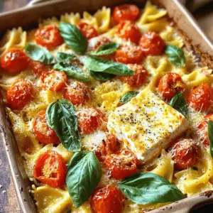 - Block of feta cheese - 2 cups cherry tomatoes, halved - 3 cloves garlic, minced - 1/4 cup olive oil You start with a block of feta cheese. It provides a creamy base. The cherry tomatoes bring sweetness and color. Minced garlic adds depth to the flavor. Olive oil keeps everything moist and rich. - 1 teaspoon dried oregano - 1/2 teaspoon crushed red pepper flakes (optional for heat) - Salt and pepper, to taste Seasonings are key to making this dish pop. Dried oregano gives a warm, herby flavor. Crushed red pepper flakes add a little heat if you like spice. Always taste and adjust salt and pepper for balance. - 12 oz pasta of choice (penne or fusilli work great!) - 1/2 cup fresh basil leaves, torn (plus more for garnish) - Freshly grated Parmesan cheese, for serving (optional) Choosing the right pasta matters. Penne or fusilli hold the sauce well. Fresh basil adds brightness and aroma. Grated Parmesan is optional but adds a nice touch to finish your dish. - Preheat your oven to 400°F (200°C). - Slice the cherry tomatoes in half. - Mince the garlic cloves. - In a large baking dish, mix the halved cherry tomatoes, minced garlic, and olive oil. - Add the dried oregano, crushed red pepper flakes, salt, and pepper to the dish. Stir well. - Place the block of feta cheese in the center of the mixture. Drizzle a bit more olive oil on top. - Bake in the oven for 25-30 minutes. The tomatoes should blister, and the feta will become golden and soft. - While the feta and tomatoes bake, boil a pot of water. - Add your pasta to the boiling water and cook according to the package instructions until al dente. - Once done, drain the pasta and set it aside. - Take the baking dish out of the oven. Use a fork to mash the feta and tomatoes together. This creates a creamy sauce. - Add the cooked pasta to the baking dish. Toss everything together until the pasta is well coated. - Fold in the torn fresh basil leaves, mixing until evenly distributed. Serve hot, and enjoy your delicious meal! To make the best Baked Feta Pasta, start with high-quality feta cheese. Look for a block of feta packed in brine. It has better flavor and creaminess. Avoid pre-crumbled feta, as it lacks that rich taste. For blistered tomatoes, choose ripe cherry tomatoes. They should be firm and vibrant in color. When you bake them, the heat will enhance their sweetness. Spread them out evenly in your baking dish. This helps them cook well and blister nicely. To boost flavor, consider adding olives or sun-dried tomatoes. Both add depth and a salty kick. You might also try adding spinach or kale for extra greens. Adjust the spice level based on your taste. If you like heat, add more crushed red pepper flakes. For a milder dish, skip them or use just a pinch. Pair Baked Feta Pasta with a fresh salad. A simple green salad with lemon dressing works great. Garlic bread also complements the meal nicely, adding a crunchy side. For plating, use a large bowl. Toss the pasta and sauce well before serving. Garnish with extra basil and a sprinkle of Parmesan cheese for a pop of color. This makes your dish look as good as it tastes! {{image_2}} You can make this dish even better by adding more veggies. Try bell peppers, spinach, or zucchini. Just chop them up and toss them in with the tomatoes. This will give your pasta more color and flavor. If you want to switch out the feta, consider using goat cheese or ricotta. Both will add a creamy texture. Each cheese brings a unique taste to the dish, so feel free to experiment. For a heartier meal, think about adding chicken or shrimp. Simply cook them before mixing them in. This will make your pasta more filling and delightful. If you prefer plant-based proteins, try chickpeas or lentils. They are nutritious and tasty. Just add them in with the pasta for a boost of protein. If you need a gluten-free option, use gluten-free pasta. Many brands offer great choices that cook well. You won’t lose any flavor with this swap. You can also modify other ingredients. Check the labels on your feta and olive oil to ensure they fit your needs. Always read the ingredients to stay safe. To store leftovers, let the pasta cool to room temperature. Transfer it to an airtight container. This keeps it fresh and safe. In the fridge, expect the pasta to last about 3 to 5 days. Reheat in the microwave for the best results. Use a microwave-safe bowl and cover it with a lid or plastic wrap. Heat in short bursts, stirring in between. This helps to keep the flavors rich and creamy. You can also reheat on the stove. Add a splash of water or olive oil to keep it moist. For long-term storage, you can freeze the baked feta pasta. Place it in a freezer-safe container. It can last up to 3 months in the freezer. When you are ready to eat, thaw it overnight in the fridge. Then, reheat using the microwave or stovetop method. Enjoy a tasty meal anytime! TikTok Baked Feta Pasta is a creamy dish that took the internet by storm. It first appeared in Finland in 2020. The recipe went viral on TikTok due to its simple steps and tasty flavor. It features feta cheese baked with cherry tomatoes, garlic, and herbs, creating a rich sauce. The creamy texture and bright taste make it a favorite for many. Yes, you can prepare Baked Feta Pasta ahead of time. Start by cooking the pasta and baking the feta and tomatoes. Once done, let everything cool. Store the pasta and sauce separately in the fridge. When ready to eat, just heat it up on the stove. This makes it easy for busy days or meal prep. You can pair this dish with many sides. Here are some great ideas: - Garlic bread for a crunchy side - A fresh green salad for a light bite - Roasted veggies to add more flavor - A glass of white wine for a nice drink This recipe is not vegan, but you can make it vegan-friendly! Use plant-based feta cheese instead. You can also swap dairy pasta for gluten-free or whole grain pasta. With these changes, you can enjoy the dish without losing flavor. In this post, we explored the delicious Baked Feta Pasta recipe. We discussed key ingredients like feta cheese, tomatoes, and garlic. I shared step-by-step instructions to create a creamy sauce, along with tips to enhance flavors. You can adapt the dish with proteins or veggies, making it versatile for all diets. Remember to store leftovers properly for maximum freshness. Enjoy this simple yet tasty meal that everyone loves. Dive in, get cooking, and savor your creation!