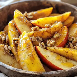 To make air fryer apples, you need simple, fresh ingredients. Here’s what you will need: - 4 medium apples (Granny Smith or Honeycrisp) - 2 tablespoons brown sugar - 1 teaspoon ground cinnamon - 1 tablespoon lemon juice - 1 tablespoon olive oil or melted coconut oil - Optional: a pinch of nutmeg - Optional: chopped nuts (such as walnuts or pecans) These ingredients blend well together. The apples provide sweetness, while the brown sugar adds a nice caramel touch. Cinnamon brings warmth, and lemon juice keeps the apples fresh. You can use nutmeg for extra flavor or nuts for crunch. This recipe makes a delightful treat! For the complete process, check the Full Recipe. Start by coring the apples. Remove the seeds and the tough center. Next, slice the apples into wedges. Aim for pieces about 1/4 inch thick. This size helps them cook evenly and stay tasty. Place the wedges in a large bowl. To keep them fresh, drizzle lemon juice over the slices. This step stops the apples from turning brown. Now, it’s time to add some flavor. Sprinkle 2 tablespoons of brown sugar over the apple wedges. Then, add 1 teaspoon of ground cinnamon. If you like, you can also add a pinch of nutmeg for extra warmth. Finally, pour 1 tablespoon of olive oil over the mixture. This oil helps the spices stick to the apples and keeps them moist. Preheat your air fryer to 350°F (175°C). This usually takes about 5 minutes. Once it's ready, place the apple slices in the air fryer basket. Make sure they sit in a single layer. If you have a lot of apples, you may need to cook them in batches. Air fry the apples for 10 to 12 minutes. Halfway through, shake the basket to ensure even cooking. When done, the apples should be tender and have a nice, crispy edge. Enjoy these tasty bites warm straight from the air fryer or try them as a topping for pancakes or ice cream. For the full recipe, refer to the earlier section. For air frying, I love using Granny Smith or Honeycrisp apples. These varieties have a great balance of tartness and sweetness. Look for firm apples with no bruises. The ripeness matters too. If apples are too ripe, they become mushy. A slight firmness means they will hold their shape better during cooking. To get crispy apples, spread them in a single layer in your air fryer. This helps the hot air circulate well. Shake the basket halfway through to ensure even cooking. Cooking time can vary, so check for crispiness at the 10-minute mark. If you want them crunchier, add a few extra minutes. These air fryer apples are tasty on their own, but you can make them even better. Try serving them warm with a scoop of vanilla ice cream. They also pair nicely with pancakes. For added texture, sprinkle chopped nuts on top. Whipped cream is another great option! This makes a delightful treat for everyone. If you want the full recipe, check out the details above. {{image_2}} You can easily change the taste of air fryer apples. Adding a splash of vanilla extract gives a warm, sweet note. Almond extract also works well, adding a nutty twist. For a spicier kick, try mixing in nutmeg or clove. These spices can take your apples from simple to special. While air frying is quick, you have other options. Baking apples can give them a soft and juicy texture. Stovetop sautéing is another method that lets you control the heat. Just make sure to watch them closely to prevent burning. Each method brings a unique flavor and texture to your apples. These air fryer apples fit many dietary needs. They are naturally gluten-free, making them a safe choice for those with gluten issues. You can also make them vegan. Simply use a plant-based oil instead of melted coconut oil. This way, everyone can enjoy this tasty snack. You can adapt it to fit your lifestyle! For the full recipe, check out the details provided above. To store your cooked apples, let them cool first. Place them in an airtight container. This will keep them fresh for up to three days in the fridge. If you want to keep them longer, consider freezing them. When you’re ready to enjoy your leftovers, reheat them in the air fryer. Set it to 350°F (175°C) for about 5 minutes. This will help keep them crispy. You can also use a microwave, but they may lose some crunch. To freeze air fryer apples, make sure they are fully cooled. Spread them on a baking sheet in a single layer. Freeze them for about 1 to 2 hours. Once frozen, transfer them to a freezer bag. They can last up to three months in the freezer. When you’re ready, you can air fry them directly from frozen! To make air fryer apples, follow these steps: 1. Prep the Apples: Core and slice 4 medium apples into thin wedges. I love using Granny Smith or Honeycrisp for their sweet and tart flavor. 2. Add Flavorings: Drizzle 1 tablespoon of lemon juice over the apple slices. This keeps them fresh and bright. Then, add 2 tablespoons of brown sugar and 1 teaspoon of ground cinnamon. If you like a little spice, toss in a pinch of nutmeg. Pour 1 tablespoon of olive oil or melted coconut oil over the mix. 3. Mix Together: Gently toss the apple slices until every piece is coated with the sugar and spices. 4. Preheat the Air Fryer: Set your air fryer to 350°F (175°C) and preheat for about 5 minutes. 5. Air Fry the Apples: Place the apple slices in a single layer in the basket. You may need to do this in batches. Air fry for 10-12 minutes, shaking the basket halfway through. The apples should be tender and slightly crispy. 6. Garnish and Serve: After cooking, remove apples from the air fryer. You can sprinkle with chopped nuts for extra crunch. Serve warm, and enjoy as a side or dessert! Check out the Full Recipe for more details. Absolutely! The air fryer works great with many fruits. Here are some ideas: - Pears: They become soft and sweet, just like apples. - Peaches: They caramelize well and add a juicy flavor. - Pineapple: Air frying makes it a tasty and tropical treat. - Bananas: They get warm and creamy, perfect for desserts. Feel free to experiment with your favorite fruits! To keep your apples looking fresh, use lemon juice. Here’s how: - Lemon Juice: Drizzle 1 tablespoon of lemon juice over the apple slices right after slicing. This slows down browning. - Water Bath: You can also soak the slices in cold water with a little lemon juice for a few minutes. - Quick Cooking: The faster you cook the apples, the less time they have to brown. So, try to cook them right after slicing. These tips will help your apples stay vibrant and tasty! You now have a simple way to make delicious air fryer apples. We covered the ingredients, step-by-step cooking, and tasty tips. Remember to choose the right apples for the best flavor and texture. Feel free to experiment with spices or serving ideas to make your dish unique. These apples are easy to store and reheat too. With these methods, you’ll enjoy a snack that warms your heart. Get cooking and enjoy your sweet treat!