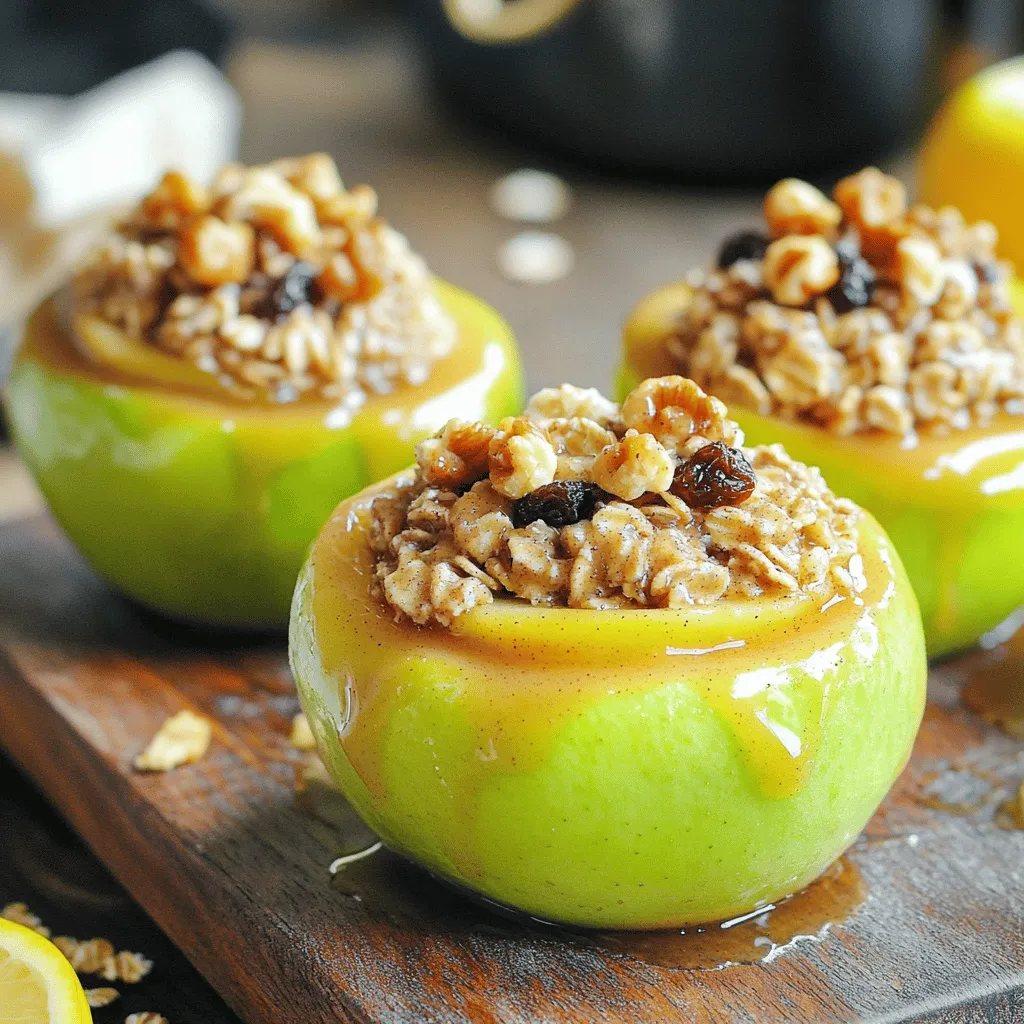 Cinnamon Oatmeal Stuffed Apples Delightful and Easy
