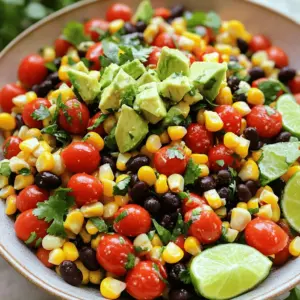 To make a tasty Crack Corn Salad, gather these fresh ingredients: - 4 cups fresh corn kernels (from about 5-6 ears of corn) - 1 cup cherry tomatoes, halved - 1 cup black beans, rinsed and drained - 1/2 cup red bell pepper, diced - 1/2 cup green onions, chopped - 1/2 cup cilantro, chopped - 1 avocado, diced These ingredients give the salad a bright and fresh taste. The corn is sweet, and the tomatoes add a nice pop. Black beans provide protein, while the peppers and onions bring crunch and flavor. You can customize the salad with these optional ingredients: - Diced jalapeños for heat - Chopped cucumber for extra crunch - Crumbled feta or queso fresco for creaminess Feel free to mix and match based on your tastes. Each option adds a unique twist to the dish. To prepare your Crack Corn Salad, gather these kitchen tools: - Large mixing bowl - Small bowl for the dressing - Whisk or fork for mixing - Knife and cutting board for chopping - Measuring cups and spoons Having the right tools makes cooking easier and more fun. With these in hand, you’re ready to create a fresh and delicious salad! Start by shucking the corn. If you use fresh corn, boil salted water in a pot. Blanch the corn for 3-4 minutes. This step keeps the corn sweet and crisp. After blanching, cool it quickly in an ice bath. This stops the cooking process. If you choose frozen corn, just thaw it. Pat it dry with a towel to remove extra moisture. In a large mixing bowl, add the fresh corn kernels. Then, toss in one cup of halved cherry tomatoes. Next, add one cup of rinsed and drained black beans. Dice half a cup of red bell pepper and toss it in too. Chop half a cup of green onions and add them next. Finally, mix in half a cup of chopped cilantro for that fresh taste. In a small bowl, whisk together the lime juice and olive oil. Add one teaspoon of chili powder, salt, and pepper to taste. Whisk until the dressing blends well. Pour this dressing over your corn mixture. Gently toss everything to coat evenly. This dressing adds a zesty kick that brightens the flavors. Just before serving, gently fold in one diced avocado. Be careful not to mash it; you want nice, fresh chunks. The avocado adds creaminess and richness to the dish. Taste your salad and adjust the seasoning if needed. Serve the salad chilled or at room temperature for the best flavor. When you pick corn, look for bright green husks. The silk should be moist and golden. Fresh corn feels firm and has plump kernels. I suggest using corn on the cob for the best flavor. If you can, buy it from local farmers. This way, it’s often fresher and sweeter. If you have leftover salad, store it in an airtight container. Keep it in the fridge to maintain freshness. It can last about 2-3 days, but the avocado may brown. To slow this, add lime juice over the avocado before storing. Always stir before serving to wake up the flavors! To boost the taste, serve the salad with lime wedges. Extra cilantro on top adds a nice touch too. Consider pairing it with grilled chicken or fish for a complete meal. You can also serve it alongside tortilla chips for a fun crunch. Enjoy your vibrant and tasty dish! {{image_2}} You can give your Crack Corn Salad a spicy kick by adding jalapeños. Start with one or two fresh jalapeños. Remove the seeds for less heat. Chop them fine and mix them in with the other veggies. This adds a nice warmth and bright flavor. Your guests will love the extra zing! If you want a creamy twist, use Greek yogurt instead of oil. Replace the olive oil with 1/2 cup of Greek yogurt. Mix it in with the lime juice, chili powder, salt, and pepper. This makes the salad rich and smooth. It’s a great way to add protein too! You can change your salad based on the season. In summer, add diced cucumbers for crunch. In fall, try roasted sweet potatoes for a hearty touch. In winter, add shredded carrots for color and sweetness. These changes keep the salad fresh and exciting all year long. To keep your Crack Corn Salad fresh, place it in an airtight container. Make sure to cover it tightly. This helps to lock in the flavors and keeps the salad crisp. If you add avocado, store that separately. Avocado can brown quickly, so it’s best to add it just before serving. When stored properly, Crack Corn Salad lasts about 3 to 5 days in the fridge. The flavors meld nicely over time, but the veggies may lose some crunch. Always check for any signs of spoilage, like a strange smell or off color. If it looks or smells funny, it’s time to toss it. Freezing Crack Corn Salad is not recommended. The fresh veggies can become mushy when thawed. If you want to prepare some ahead, consider freezing just the corn and beans. You can mix them with fresh ingredients later. This way, you keep that delightful texture and flavor intact. Yes, you can use canned corn. It saves time and is easy to find. Rinse the corn well to remove extra salt. This way, your salad remains fresh and tasty. Fresh corn gives a crunch that canned corn lacks, but both work. Crack Corn Salad lasts up to 3 days in the fridge. Keep it in an airtight container. The flavors will blend over time, making it even better. Check for freshness before eating, especially if it sits for a while. You can serve Crack Corn Salad with grilled chicken, fish, or tacos. It pairs well with BBQ dishes too. For a lighter option, enjoy it with pita chips or fresh bread. The salad adds a refreshing touch to any meal. Yes, Crack Corn Salad is vegan-friendly. It has no meat or dairy. The ingredients are all plant-based, making it a great choice for everyone. If you want it even creamier, try adding a vegan yogurt. Enjoy it guilt-free! This blog post covered how to make a tasty Crack Corn Salad. We looked at fresh ingredients, optional add-ins, and tools you'll need. Then, I shared easy steps for prep and mixing. Finally, I offered tips on storage and fun variations. In summary, making this salad is simple and fun. You can customize it to fit your taste. Enjoy it as a delicious side dish or snack!