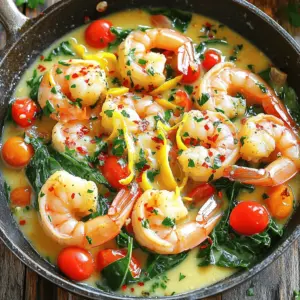 - 1 pound large shrimp, peeled and deveined - 3 tablespoons unsalted butter - 4 cloves garlic, minced - Zest of 1 lemon - 2 tablespoons lemon juice - 1 teaspoon red pepper flakes (adjust to taste) - Salt and pepper to taste - 2 tablespoons fresh parsley, chopped - 1 cup cherry tomatoes, halved - 1 cup baby spinach Using fresh ingredients makes a big difference in flavor. Fresh shrimp taste sweeter and more tender. Fresh garlic gives a strong aroma and taste. Fresh parsley adds a bright touch. When you use fresh, your dish shines. You can really taste the difference in each bite. Always pick ripe tomatoes and vibrant spinach for the best results. Freshness is key for a tasty meal. You can easily swap ingredients to fit your needs. If you are allergic to shellfish, try chicken or tofu instead. Use olive oil instead of butter for a dairy-free option. For a spicy kick, add more red pepper flakes or a splash of hot sauce. If you cannot have gluten, serve the dish over rice instead of bread. This makes the recipe more accessible while keeping it delicious. To start, grab a large skillet. Place it over medium heat. Add 3 tablespoons of unsalted butter. Let the butter melt slowly. You want it to coat the bottom of the skillet. Once melted, it's time to add the garlic. Use 4 cloves of minced garlic. Sauté the garlic for about 1 minute. You want it fragrant but not burnt. If it burns, it can taste bitter. Now, it's time for the shrimp. Take 1 pound of large shrimp, peeled and deveined. Add the shrimp to the skillet. Sprinkle some salt and pepper on top. Cook the shrimp for about 2-3 minutes on one side. Watch for them to turn pink. This shows they are cooking well. After 2-3 minutes, flip the shrimp over. Next, pour in 2 tablespoons of fresh lemon juice. The zest of 1 lemon goes in too. This adds a bright flavor. Toss in 1 cup of halved cherry tomatoes. Add 1 cup of baby spinach as well. Cook for another 2-3 minutes. The shrimp should be fully cooked, and the spinach should wilt. Finally, take the skillet off the heat. Sprinkle 2 tablespoons of chopped parsley on top. This adds a lovely touch before serving. To keep shrimp tender, watch them closely. Cook shrimp for only 2-3 minutes per side. When they turn pink, they are done. Overcooking makes shrimp rubbery. Remove them from heat as soon as they are opaque. Adding fresh herbs boosts flavor. I love using parsley, but you can try basil or cilantro. Red pepper flakes give a nice kick. Adjust the amount based on your taste. Zesting the lemon adds a bright flavor. Never skip this step! Presentation matters in cooking. Serve the shrimp skillet in the pan for a casual look. Or, transfer it to a nice platter for guests. Garnish with lemon wedges and parsley for color. Pair it with crusty bread or rice to soak up the sauce. This makes each bite even better! {{image_2}} You can easily swap some ingredients in this dish. Here are a few ideas: - Use olive oil instead of butter for a lighter taste. - Try using lime juice instead of lemon for a fun twist. - Substitute shrimp with scallops or chicken for a different protein. - Replace cherry tomatoes with bell peppers or zucchini for more veggies. You can cook this dish in several ways. Here are some methods: - Grilling: Skewer the shrimp and grill them for a smoky flavor. - Baking: Spread everything on a baking sheet and bake at 400°F for about 10-12 minutes. - Stovetop: Follow the original method for a quick and easy meal. - Instant Pot: Cook on high for 1 minute, then quick release for tender results. Feel free to use seasonal ingredients to enhance your dish. Here are some suggestions: - In spring, add asparagus or peas for a fresh crunch. - In summer, use fresh corn or diced cucumbers for a refreshing twist. - In fall, consider butternut squash or mushrooms for a warm flavor. - In winter, try adding kale or root vegetables for heartiness. These variations keep the dish exciting. Enjoy your cooking adventure! To keep your Lemon Garlic Butter Shrimp fresh, store it in an airtight container. Make sure it cools to room temperature first. Place it in the fridge if you plan to eat it within three days. For best taste, try to eat it fresh. When reheating, use a skillet on low heat. Add a splash of water or broth to keep it moist. Stir gently to avoid overcooking the shrimp. You can also use a microwave, but cover it to retain moisture. Heat for 30 seconds to 1 minute. If you have leftovers, you can freeze them. Place the shrimp in a freezer-safe bag. Squeeze out as much air as possible. It will keep well for up to three months. To thaw, leave it in the fridge overnight. Reheat it gently to enjoy later. You can serve Lemon Garlic Butter Shrimp with many tasty sides. Here are some ideas: - Crusty bread: It soaks up the buttery sauce well. - Cooked rice: It makes a filling meal. Use white, brown, or even cauliflower rice. - Pasta: Toss the shrimp with cooked pasta for a hearty dish. - Salad: A fresh green salad adds crunch and color. These sides balance the rich flavors of the shrimp. You can mix and match to find your favorite combo. Shrimp cook fast. Look for these signs to know when they are done: - Color: Raw shrimp is gray. Cooked shrimp turns pink. - Shape: Shrimp curl into a C-shape when cooked. If they form an O-shape, they may be overcooked. - Texture: Cooked shrimp feels firm, not soft or mushy. Cooking shrimp takes about 4-6 minutes total. Keep an eye on them to avoid overcooking. Yes, you can use frozen shrimp. Here’s how: - Thaw: Place the shrimp in the fridge overnight or run them under cold water for about 15 minutes. - Cook: Use the same method as fresh shrimp. Just remember, they might need an extra minute or two to cook. Frozen shrimp are a great option and save time. They still taste good and work well in this dish. This blog covers fresh ingredients for your shrimp dish and step-by-step cooking tips. You learned how fresh items enhance taste and how to cook shrimp just right. I shared ideas for swaps and alternative cooking methods. Proper storage and reheating methods help keep leftovers tasty. Use these tips to enjoy delicious meals while accommodating dietary needs. Now, you can impress friends with your skills and delicious shrimp dishes. Enjoy cooking!