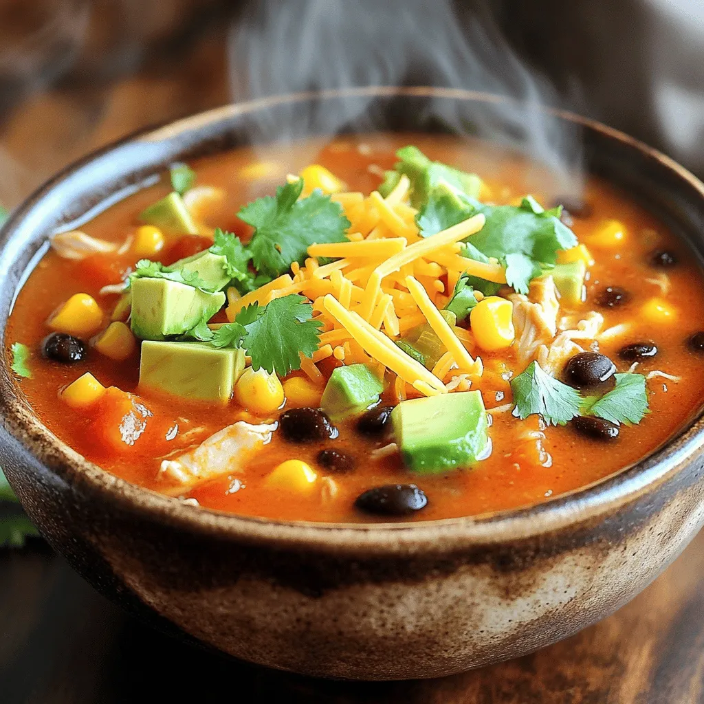 Chicken Enchilada Soup Flavorful Easy Cozy Meal