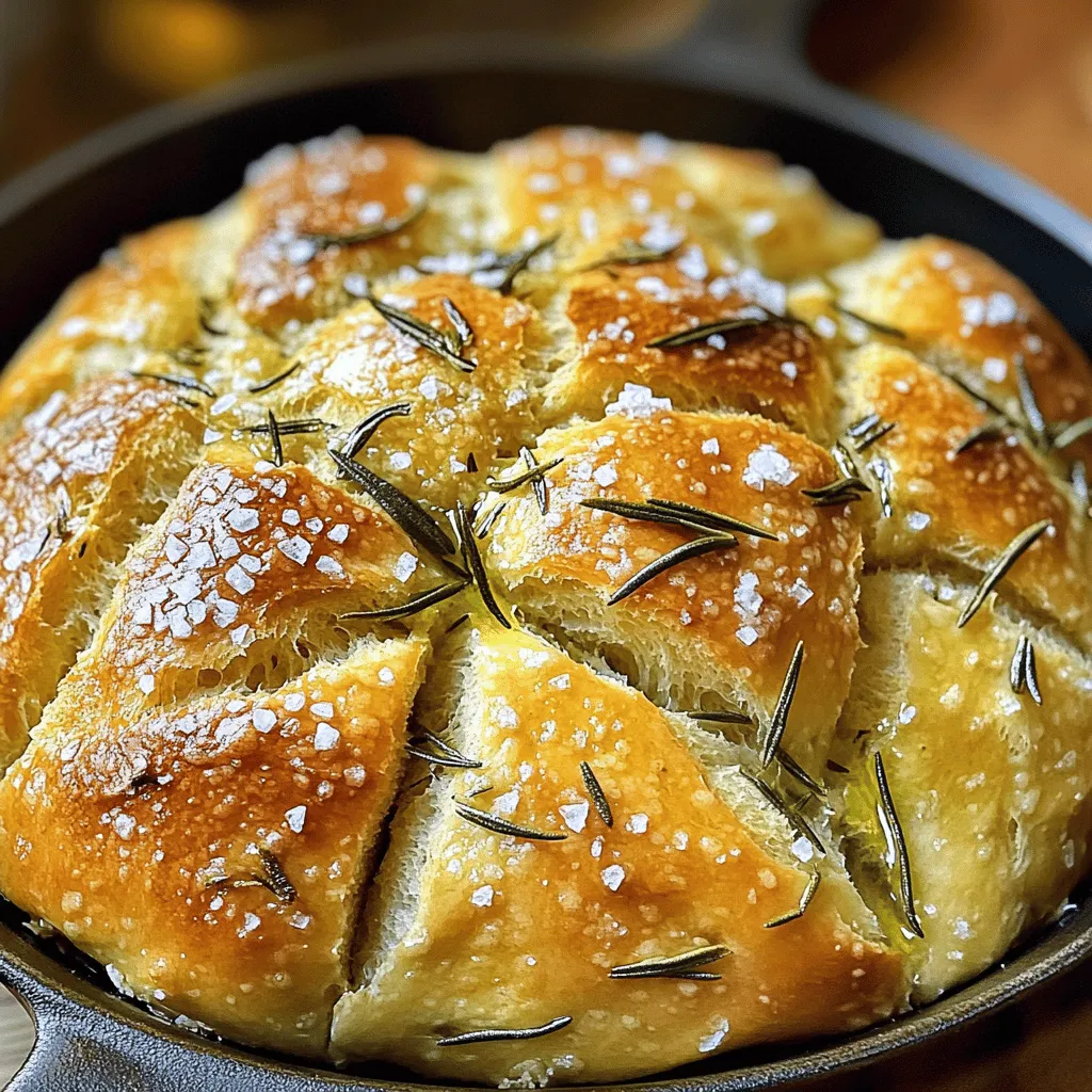 No-Knead Rosemary Skillet Bread Simple and Tasty Recipe