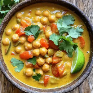- 2 cans (15 oz each) chickpeas, drained and rinsed - 1 can (14 oz) coconut milk - 1 can (14 oz) diced tomatoes Chickpeas are the star of this stew. They give protein and a nice texture. Coconut milk adds creaminess and a rich flavor. Diced tomatoes bring acidity and sweetness, balancing the dish. - 1 tablespoon curry powder - 1 teaspoon ground cumin - 1/2 teaspoon turmeric - 1/2 teaspoon chili powder (adjust for spice preference) - Salt and pepper to taste Curry powder gives the stew its main flavor. Ground cumin adds a warm, earthy note. Turmeric adds color and health benefits. Chili powder can add heat based on your taste. - 1 large onion, diced - 2 cloves garlic, minced - 1-inch piece of ginger, grated - 2 carrots, chopped - 1 red bell pepper, diced - 1 tablespoon olive oil - Fresh cilantro, for garnish - Juice of 1 lime Onions, garlic, and ginger create a great base. They add depth and aroma. Carrots and red bell pepper bring sweetness and crunch. Olive oil helps with sautéing and adds flavor. Fresh cilantro and lime juice brighten the stew and enhance its taste. To start, grab a skillet. Heat the olive oil over medium heat. Add the diced onion and sauté for 3-4 minutes. You want them to look translucent and soft. Next, stir in the minced garlic and grated ginger. Cook for about a minute, just until you smell that lovely aroma. Once that’s done, transfer the mixture to your slow cooker. This adds a savory base to your stew. Now it’s time to add the rest of the ingredients. Open the cans of chickpeas, diced tomatoes, and coconut milk. Drain and rinse the chickpeas before adding them to the pot. Pour in the vegetable broth, too. Next, toss in the carrots and red bell pepper. These will add color and crunch to your dish. Then, mix in the curry powder, ground cumin, turmeric, and chili powder. Make sure to stir everything well. Season with salt and pepper to taste. Set your slow cooker to low or high, depending on your schedule. If you set it to low, cook for 6-8 hours. For high, cook it for 4-5 hours. Check the veggies for tenderness before serving. Once cooked, stir in the juice of one lime. This adds a fresh zing to your stew. Adjust any seasonings as needed. Now, it's ready to enjoy! To make your slow cooker coconut curry chickpea stew pop with flavor, start with seasoning. Use salt and pepper early in the process. This draws out the taste from the ingredients. I like to add lime juice at the end. It brightens the dish and adds a fresh zing. Just squeeze one lime over the stew before serving. You’ll notice the difference! Checking for doneness is key. After cooking, the vegetables should be tender, but not mushy. If they are still firm, give them extra time. For spice lovers, adjust the chili powder to your liking. Start with half a teaspoon for mild heat, then add more if you want a kick. Remember, you can always add spice, but you can’t take it away! Serve your stew with rice or naan for a complete meal. Both soak up the rich coconut curry sauce nicely. Top your stew with fresh cilantro for a pop of color and taste. The bright green herb adds freshness and looks great on the plate. Enjoy your delicious meal and share it with friends! {{image_2}} You can swap out chickpeas for other beans like black beans or lentils. This change keeps the stew filling and tasty. You can also use any vegetables you have on hand. Try adding sweet potatoes, zucchini, or spinach for a fresh twist. If you want to avoid coconut milk, consider using almond milk or cashew cream. These options can give a different flavor while keeping it creamy. Just note that the taste will change a bit. Spices can make a big difference in this stew. You can add more curry powder or a pinch of cinnamon for warmth. If you like heat, try adding cayenne pepper. It will give your stew a nice kick. Herbs also boost the taste. Fresh basil or mint can add a bright flavor. You can stir them in just before serving for the best effect. This stew is naturally gluten-free, making it a great choice for anyone with gluten issues. Always check your broth and other packaged items to ensure they are gluten-free. For Whole30 or Paleo diets, skip the chickpeas and use more veggies. You can also add in roasted chicken or shrimp for protein. This keeps the meal hearty while following the rules of these diets. To keep your stew fresh, use airtight containers. Glass or plastic containers work well. Store the stew in the fridge. It remains good for about 3 to 5 days. Be sure to let it cool down before sealing. This helps prevent moisture build-up. If you want to save some for later, freezing is a great option. Divide the stew into smaller portions. Use freezer-safe bags or containers. Remove as much air as you can to prevent freezer burn. It can stay frozen for up to 3 months. When you are ready to eat, thaw it overnight in the fridge. For quick reheating, use the microwave or stovetop. Stir often to ensure it heats evenly. To reheat without losing flavor, add a splash of water or broth. This keeps the stew moist and tasty. Heat on low to avoid burning. Stir occasionally. Enjoy leftovers with rice or naan for a complete meal. You can also top it with fresh cilantro for extra flavor. Each bite will be just as delicious as the first! Yes, you can make this stew ahead of time. It tastes even better the next day. To meal prep, follow these tips: - Cook in bulk: Prepare a double batch and store half for later. - Cool before storing: Let the stew cool down before putting it in containers. - Use airtight containers: This keeps the stew fresh and prevents spills. - Label your containers: Write the date so you know when to use it. This stew pairs well with several side dishes. Here are some ideas: - Rice: White or brown rice soaks up the stew's flavors. - Naan: Soft naan bread is great for dipping. - Quinoa: A healthy, grain option that adds texture. - Salad: A fresh green salad balances the rich stew. Yes, this recipe is great for meal prep. Here are the best practices for storing and reheating: - Refrigerate leftovers: Store in the fridge for up to 5 days. - Freeze for longer: Freeze in portions for up to 3 months. - Reheat gently: Use the stove or microwave to heat it. Add a splash of broth if it feels thick. - Enjoy it warm: Always serve it hot for the best taste. This blog post covered a flavorful Coconut Curry Chickpea Stew. We explored key ingredients like chickpeas, coconut milk, and spices. I shared simple prep steps and cooking instructions to ensure success. Tips for enhancing flavor and serving suggestions make it even better. You can tweak the recipe to suit your tastes or dietary needs. Store leftovers easily, so you can enjoy them later. Try this dish and see how satisfying plant-based cooking can be! It’s both easy and delicious.