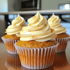 To make these tasty cupcakes, you need some key ingredients: - 1 ½ cups all-purpose flour - 1 teaspoon baking powder - ½ teaspoon baking soda - ½ teaspoon salt - 1 tablespoon pumpkin spice mix - ½ cup unsalted butter, softened - 1 cup granulated sugar - 2 large eggs - 1 cup canned pumpkin puree - ½ cup brewed coffee, cooled - 1 teaspoon vanilla extract - ½ cup cream cheese, softened (for frosting) - 2 cups powdered sugar (for frosting) - 2 tablespoons milk (adjust for consistency) These items create a rich and moist cupcake base. The pumpkin puree gives the cupcakes a soft texture while the brewed coffee adds depth to the flavor. You can customize your cupcakes with a few optional ingredients: - Nuts like walnuts or pecans for crunch - Chocolate chips for sweetness - A dash of espresso powder for extra coffee flavor These additions can make your cupcakes even more special and fun! When it comes to toppings, you have many options: - Extra pumpkin spice for a warm touch - Whipped cream for a light finish - Chopped nuts for a crunchy contrast These toppings not only look great but also enhance the taste. Experiment with different combinations to find your favorite! First, set your oven to 350°F (175°C). This heat works best for cupcakes. Next, line a muffin tin with cupcake liners. This step keeps the cupcakes from sticking. In a medium bowl, whisk together the dry ingredients. Combine 1 ½ cups of all-purpose flour, 1 teaspoon of baking powder, ½ teaspoon of baking soda, ½ teaspoon of salt, and 1 tablespoon of pumpkin spice mix. Mix well and set this bowl aside. Take a large bowl and add ½ cup of softened unsalted butter. Then, add 1 cup of granulated sugar. Use an electric mixer to beat them together. Mix until it turns light and fluffy. This makes the cupcakes soft. Add 2 large eggs to the butter and sugar mix. Mix well after each egg. Next, stir in 1 cup of canned pumpkin puree, ½ cup of cooled brewed coffee, and 1 teaspoon of vanilla extract. Blend until everything is smooth. Now, gradually add the dry mix from the first bowl. Stir until just combined. Avoid overmixing. Divide the batter evenly among the cupcake liners. Fill each liner about ¾ full for the best rise. Bake them for 18-20 minutes. Use a toothpick to check for doneness. If it comes out clean, the cupcakes are ready. Let them cool in the tin for 5 minutes. Then, transfer them to a wire rack to cool completely. While the cupcakes cool, make the frosting. In a bowl, beat together ½ cup of softened cream cheese and 2 cups of powdered sugar. Mix until smooth. If the frosting is too thick, add 2 tablespoons of milk. This helps get a spreadable texture. Once the cupcakes are cool, take your frosting and spread it generously on top. Use a knife or a spatula for an even layer. For a finishing touch, sprinkle some extra pumpkin spice on top. This adds flavor and makes them look great! To get soft and fluffy cupcakes, use room temperature ingredients. This helps them mix better. When creaming butter and sugar, beat until it's light and airy. This step is key. Avoid overmixing when you add dry ingredients. Just mix until combined to keep the cupcakes tender. Bake at 350°F (175°C) for 18-20 minutes. Check with a toothpick; it should come out clean. Start with the dry ingredients. Whisk flour, baking powder, baking soda, salt, and pumpkin spice together. This blends the leavening agents evenly. In a separate bowl, cream the softened butter with sugar. Add eggs one at a time. Mix well after each one. Then add pumpkin puree, cooled coffee, and vanilla. Combine slowly with dry ingredients. This keeps your batter smooth and lump-free. Once cupcakes cool completely, it's time to frost. Use softened cream cheese for smooth frosting. Beat it with powdered sugar until it's creamy. Add milk slowly for the right thickness. Use a spatula to spread the frosting evenly. For flair, sprinkle extra pumpkin spice on top. This adds flavor and makes your cupcakes look great! {{image_2}} You can add chocolate to these cupcakes for a richer taste. Start by mixing in half a cup of cocoa powder with your dry ingredients. This will give you a deep, chocolatey flavor that pairs well with the pumpkin spice. You can also fold in chocolate chips into the batter. This adds little bursts of chocolate in every bite. The result is a cupcake that satisfies both pumpkin spice and chocolate lovers. For a gluten-free option, swap the all-purpose flour with a gluten-free blend. Look for one that contains xanthan gum. This helps mimic the texture of regular flour. Make sure to check that your baking powder and other ingredients are also gluten-free. The flavor will remain the same, and you will still enjoy that warm pumpkin spice taste in each cupcake. To make these cupcakes vegan, replace the eggs with flax eggs. Mix one tablespoon of ground flaxseed with three tablespoons of water and let it sit for five minutes. This will create a gel-like texture that binds the ingredients. Use plant-based butter instead of regular butter. Opt for a dairy-free milk, like almond or oat milk, in place of regular milk for the frosting. These small changes make a delicious, vegan-friendly treat without losing any flavor. To store leftover cupcakes, place them in an airtight container. This keeps them fresh and moist. You can also use plastic wrap if you don’t have a container. Make sure to let the cupcakes cool completely before wrapping them. Store them at room temperature for up to three days. If you want to keep them longer, consider freezing. You can freeze the cupcakes or the frosting. To freeze cupcakes, wrap each one in plastic wrap. Place them in a freezer bag or container. They can last up to three months in the freezer. For the frosting, store it in an airtight container. You can freeze it for up to two months. When you're ready to use them, thaw them in the fridge overnight. To keep cupcakes fresh, avoid exposure to air. Always seal them tightly. Keep them away from direct sunlight and heat. If you want to keep the frosting creamy, store it separately until you're ready to frost. This way, your cupcakes will stay delicious and moist for a longer time. To boost the pumpkin flavor, add more canned pumpkin puree. You can use up to 1 ½ cups for a stronger taste. Adding more pumpkin spice mix will also help, about 1 ½ tablespoons. This gives the cupcakes a richer pumpkin essence. Yes, you can use coffee substitutes. Options like brewed chai or hot chocolate can work well. You can also try using strong tea or espresso for a different flavor. Just ensure it is cooled before mixing into the batter. The best way to frost these cupcakes is to use an offset spatula. Start from the center and work your way to the edges. This method gives a nice swirl. You can also use a piping bag for a more decorative touch. If you want a different frosting, try buttercream or whipped cream. For a lighter option, use Greek yogurt mixed with powdered sugar. Each option will give a unique taste while still complementing the pumpkin flavor. These cupcakes can last up to four days when stored in an airtight container. If you want to keep them longer, freeze them. They will last up to three months in the freezer. Just thaw them overnight in the fridge before serving. In this post, we covered how to make delicious Pumpkin Spice Latte Cupcakes. You learned about key ingredients and also optional ones for your unique touch. We shared easy steps for baking and tips for perfect frosting. Variations like gluten-free and vegan options allow everyone to enjoy them. Remember, store leftovers right and they’ll stay fresh longer. These cupcakes are a fun way to celebrate the fall season, so get baking! Enjoy each bite of your creation!