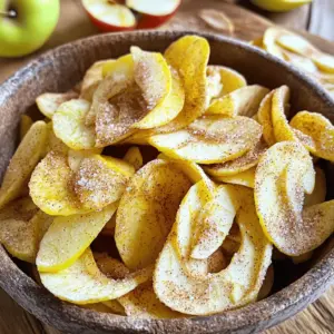To make delicious air fryer cinnamon sugar apple chips, you need: - 2 large apples (like Fuji or Honeycrisp) - 1 tablespoon cinnamon - 2 tablespoons granulated sugar - 1 tablespoon lemon juice - Pinch of salt You can add a few extras for fun flavors: - 1 tablespoon brown sugar for a richer taste - A sprinkle of nutmeg for warmth - A dash of vanilla extract for sweetness Use these tools to make your cooking easy: - Air fryer for quick cooking - Mandoline slicer for even apple slices - Mixing bowl for blending spices - Airtight container for storing your chips First, you need to prepare your apples. Start by washing them well. After that, core the apples and slice them thinly. Aim for about 1/8 inch thick. A mandoline slicer helps make this easy and uniform. Next, grab a small bowl. Mix together 1 tablespoon of cinnamon, 2 tablespoons of granulated sugar, and a pinch of salt. This mix will give your apple chips that sweet, spicy kick. Now, drizzle lemon juice over the apple slices. This step stops the apples from turning brown and adds a nice tang. After that, toss the apple slices in the cinnamon-sugar mix. Make sure each slice is well covered for the best flavor. Now it's time to cook. Preheat your air fryer to 160°C (320°F). Place the apple slices in the air fryer basket. Make sure they are in a single layer. Avoid stacking them to ensure even cooking. You may need to work in batches if you have many slices. Air fry the apple slices for 15 to 20 minutes. Make sure to shake the basket halfway through. This action helps them cook evenly. Keep an eye on them. You want them to turn golden brown and get crispy. To get your apple chips super crispy, follow these tips. First, slice the apples thinly and evenly. This technique helps them cook at the same rate. Second, avoid overcrowding the air fryer basket. If the slices overlap, they won't crisp up well. Once you take them out, let the apple chips cool for a few minutes. They will continue to get crispier as they cool. Store your cooled chips in an airtight container. This will keep them fresh and crunchy. When making apple chips, choose the right apples. I love using Fuji or Honeycrisp apples. These apples are sweet and crisp. Their flavor shines through after cooking. Look for firm apples without bruises. Fresh apples will give the best taste. Try to pick apples that are in season for the best quality. After making your apple chips, let them cool down. Once cooled, store them in an airtight container. This helps keep them crispy. If you leave them out, they may get soft. You can also use a zip-top bag. Just remove as much air as possible. Proper storage can keep them fresh for a week. If you do not have an air fryer, you can use your oven. Preheat the oven to 120°C (250°F). Place the apple slices on a baking sheet in a single layer. Bake for about two hours, flipping halfway. Keep an eye on them to avoid burning. You can also use a dehydrator for this recipe. The result will be similar, but it takes longer. Try these methods if you want to experiment! {{image_2}} You can change the spice mix to fit your taste. Try adding nutmeg or ginger for a warm kick. Cardamom gives a sweet touch, while chili powder adds heat. Mix and match your favorite spices for unique flavors. Apple chips are just the start. You can use pears or peaches for a fun twist. Slice them thin, just like the apples. Adjust the cooking time based on the fruit's thickness. This brings new flavors to your snacking. You can make sweet or savory apple chips. For a sweet treat, keep the sugar and cinnamon mix. For savory, skip the sugar and try salt with rosemary or thyme. This gives a different snack experience, perfect for everyone. To keep your air fryer cinnamon sugar apple chips fresh, use an airtight container. This prevents moisture from making them soggy. Choose a cool, dry place away from sunlight. Avoid stacking the chips to prevent crushing. If you have a lot, consider using multiple containers. Stored correctly, apple chips can last about one week. After that, they may lose some crispness. If you want them to stay fresh longer, you can store them in the fridge. However, this may change the texture slightly. To reheat and keep your apple chips crispy, use the air fryer. Preheat it to 160°C (320°F) and place the chips in for about 3-5 minutes. This will help revive their crunch. Avoid using the microwave as it can make them chewy. Enjoy your crispy snack again! Yes, you can! You can bake apple chips in the oven. Set your oven to 90°C (200°F). Slice the apples thinly, like in the air fryer method. Place them on a baking sheet lined with parchment paper. Bake for about two hours, flipping halfway. This method takes longer, but you still get tasty snacks. Slice your apples about 1/8 inch thick. This thickness ensures they get crispy. If they are too thick, they will not crisp well. A mandoline slicer works great for even slices. You want them uniform for the best results. Apple chips pair well with many things. You can serve them with yogurt or nut butter. They also go great on salads or as a topping for oatmeal. Enjoy them as a crunchy snack on their own too! Yes, these apple chips are a healthy snack option. They have no added fats. You get natural sweetness from the apples. Cinnamon adds flavor without extra sugar. Just watch the portion size, as they can be easy to overeat! This blog post covered how to make delicious apple chips. We looked at key ingredients and helpful tools to prepare them. You learned the steps for cooking in an air fryer for perfect crispiness. I shared tips for selecting the best apples and storing leftovers. You even discovered variations, like spice combos and using other fruits. In the end, making apple chips is easy and fun. You can enjoy them sweet or savory. Now, grab your apples and start cooking. Enjoy your tasty snacks!