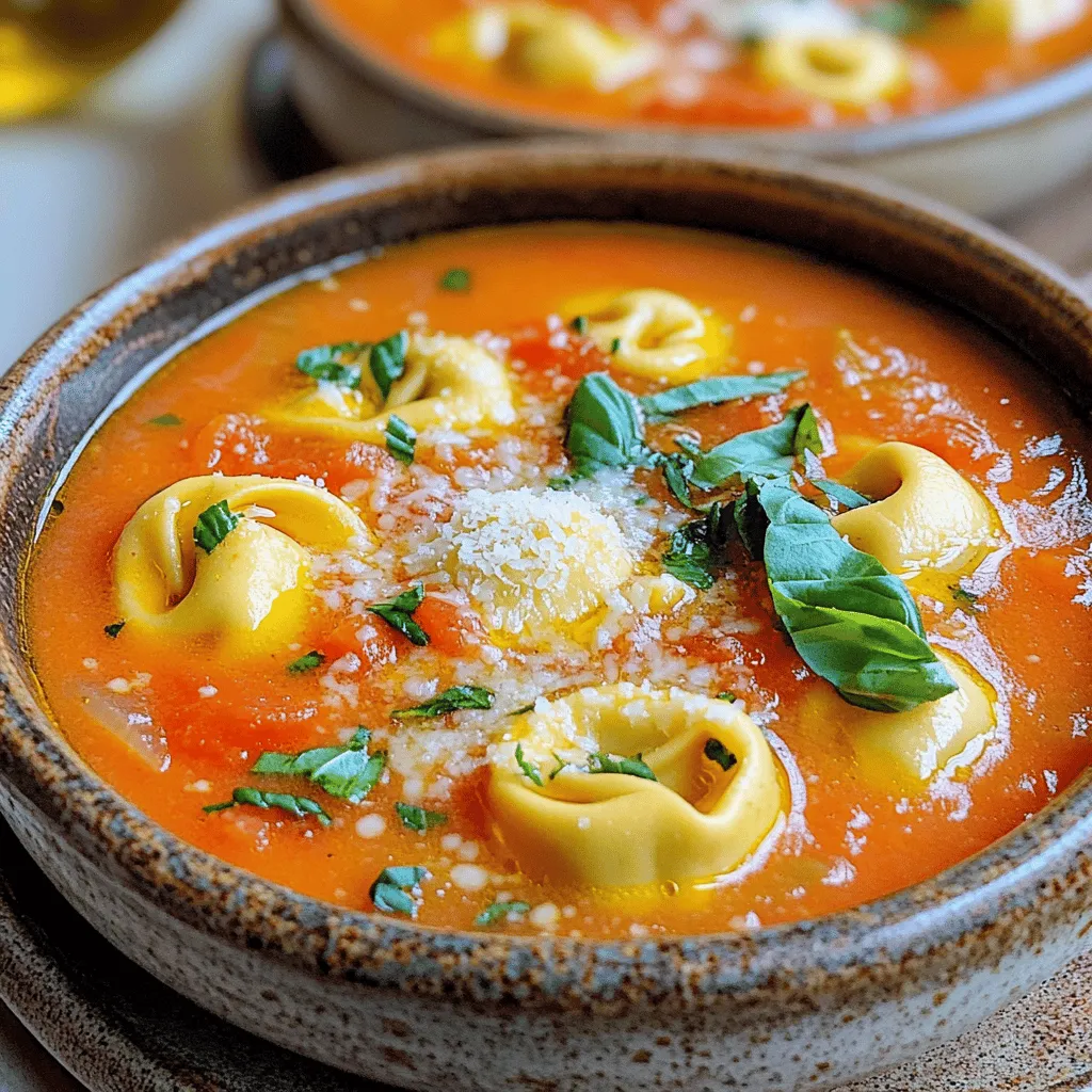 Creamy Tomato Basil Tortellini Soup Simple and Hearty