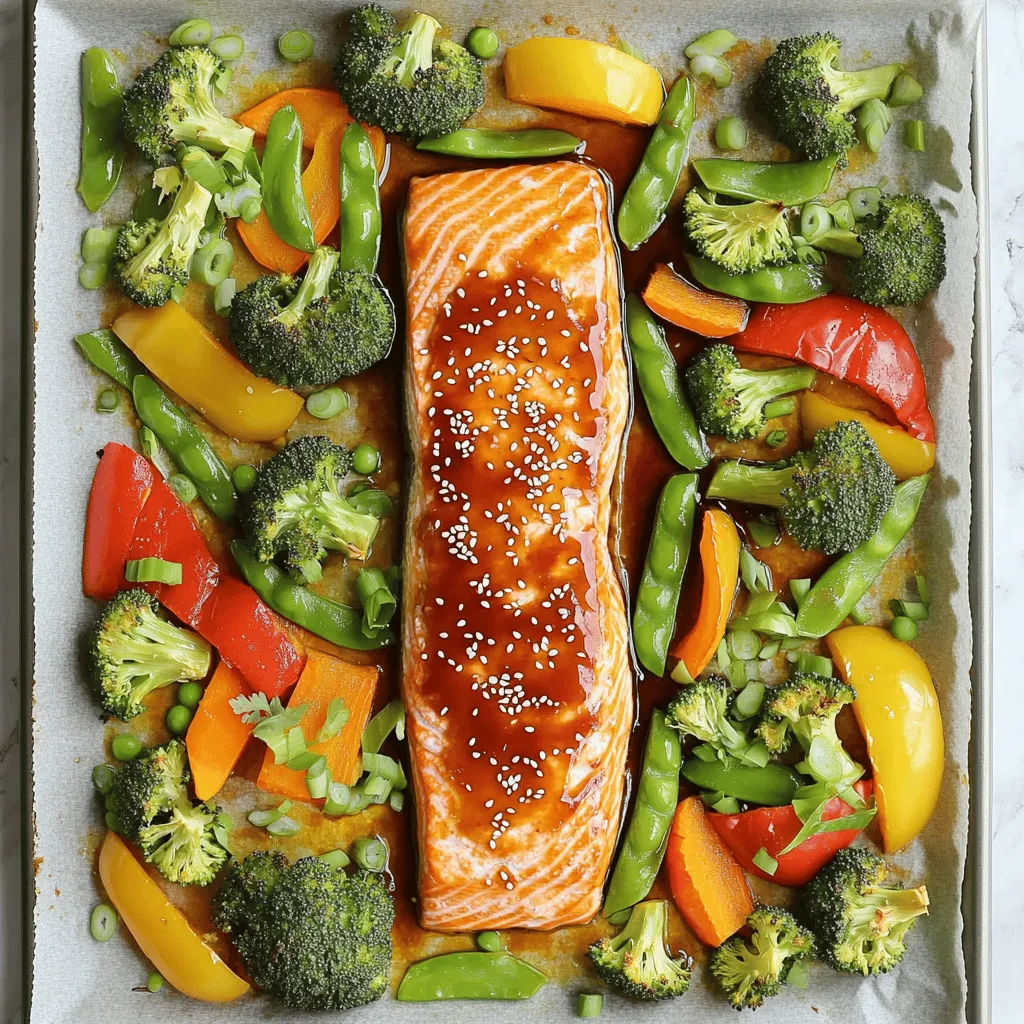 Sheet-Pan Teriyaki Salmon and Veggies Delight