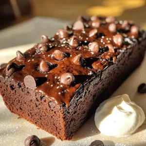 - 3 ripe bananas, mashed - 3 large eggs - 1/3 cup natural peanut butter or almond butter - 1/4 cup honey or maple syrup - 1 teaspoon vanilla extract - 1/2 cup unsweetened cocoa powder - 1 teaspoon baking soda - 1/4 teaspoon salt - 1/2 cup dark chocolate chips - Optional: 1/4 cup chopped walnuts or pecans Choose between peanut butter and almond butter You can use either peanut butter or almond butter in this recipe. Peanut butter gives a rich, nutty taste. Almond butter offers a milder, slightly sweet flavor. Choose what you like best! Benefits of ripe bananas in baking Ripe bananas are key to this recipe. They add natural sweetness and moisture. They also help bind the ingredients together. The more spots on the banana, the sweeter it will be. This makes your banana bread extra delicious and soft. First, preheat the oven to 350°F (175°C). This helps the bread bake evenly. Next, grease a 9x5 inch loaf pan or line it with parchment paper. This step ensures the bread comes out easily after baking. In a large bowl, combine the mashed bananas, eggs, nut butter, honey, and vanilla extract. Use a fork or whisk to mix until it is smooth. This mixture is the heart of your bread. In a separate bowl, whisk together the cocoa powder, baking soda, and salt. This mix will give your bread its rich chocolate flavor. Make sure there are no lumps in the cocoa powder. Gradually stir the dry ingredients into the wet mixture. Mix until just combined. Be careful not to overmix, as this can make the bread tough. A few lumps are okay; it helps keep it light. Now, it’s time to fold in the dark chocolate chips and nuts. Use a spatula to gently mix them in. This adds extra flavor and texture to your bread. Pour the batter into the prepared loaf pan. Smooth the top with a spatula for an even bake. Bake in the preheated oven for 30-35 minutes. Check for doneness by inserting a toothpick in the center. It should come out clean. Let the bread cool in the pan for 10 minutes, then transfer it to a wire rack to cool completely. To get the right texture, start with ripe bananas. Ripe bananas have more moisture. They also add sweetness. Mash them well until smooth. This will help the bread rise nicely. Mix the wet ingredients until smooth, but don’t overmix. Overmixing can make the bread dense. Aim for a thick batter that holds its shape. You can use honey or maple syrup for sweetness. Honey gives a floral note. Maple syrup offers a rich, earthy flavor. Both sweeteners work well in this recipe. Choose what you like best! Adjust the amount if you want it sweeter or less sweet. Just remember, a little goes a long way. Want to switch things up? Add-ins are a great way to change the flavor. You can fold in chopped walnuts or pecans for crunch. Try adding a handful of coconut for a tropical twist. You can also mix in dried fruit like cherries or raisins. Get creative and make it your own! For a nice presentation, slice the bread warm. Dust with cocoa powder for a touch of elegance. Add extra chocolate chips on top for a treat. Serve with yogurt for creaminess or a drizzle of nut butter for richness. This makes each bite even more enjoyable! {{image_2}} All the ingredients in this recipe are gluten-free. You can rest easy knowing you can enjoy this treat without worry. The bananas, eggs, nut butter, honey, cocoa powder, and baking soda are all naturally gluten-free. Check labels if you buy packaged products, like cocoa powder, to be sure. You can change up the flavor with spices or extracts. For a warm kick, add a pinch of cinnamon or nutmeg. If you want a more fragrant taste, try almond or coconut extract. Just a small amount can make a big difference. If you need alternatives, there are options for nut butter and sweeteners. Use cashew butter if you want a milder taste. For sweeteners, agave syrup or date syrup works well too. You can switch and still create a delicious bread. To keep your flourless double chocolate banana bread fresh, wrap it well. Use plastic wrap or aluminum foil. You can also place it in an airtight container. Store it at room temperature for up to two days. If you want to keep it longer, the fridge is a good option. Just note that it may dry out a bit in the fridge. Freezing banana bread is easy. First, let it cool completely. Then, slice the bread into pieces. Wrap each slice in plastic wrap. Place the wrapped slices in a freezer bag. Remove as much air as possible before sealing. This method helps keep the bread fresh. When you want to enjoy it, take a slice out. Let it thaw at room temperature or heat it in the microwave for a quick treat. Flourless double chocolate banana bread lasts about a week in the fridge. If stored properly at room temperature, it stays good for around two days. If you freeze it, the bread can last for up to three months. Just be sure to label your freezer bag with the date. This way, you know when you made it. Enjoy this delightful treat whenever you crave something sweet! Yes, you can! If you want a sweeter taste, use milk chocolate. For a creamier texture, try white chocolate. Just make sure to adjust the sugar if using sweet chocolate. Absolutely! You can replace the eggs with flaxseed meal or chia seeds. Use 1 tablespoon of flaxseed meal mixed with 2.5 tablespoons of water for each egg. Let it sit for a few minutes to thicken. Yes, mini loaves are a fun twist! Divide the batter into mini loaf pans. Bake them for about 20-25 minutes. Check for doneness with a toothpick. Dense banana bread often comes from overmixing the batter. This adds too much air and makes it heavy. Ensure you mix just until combined. Also, check if your bananas are very ripe; they should be soft and sweet. This blog post shared a simple recipe for flourless double chocolate banana bread. I covered key ingredients, step-by-step instructions, and useful tips. You learned how to store leftovers and even create variations. Remember, this recipe allows for fun twists. The choice of nut butter or chocolate can change each loaf’s taste. Enjoy baking and sharing your creation!