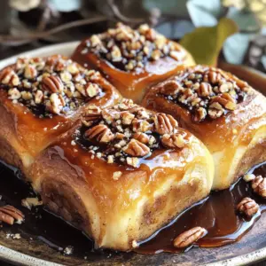 To make sticky pecan cinnamon buns, you need these main items: - 2 ¼ teaspoons active dry yeast - ½ cup warm milk (110°F) - ¼ cup granulated sugar - 1/3 cup unsalted butter, melted - 1 teaspoon vanilla extract - 1 large egg - 3 ½ cups all-purpose flour - 1 teaspoon salt - 1 teaspoon ground cinnamon - ½ cup packed brown sugar - 1 cup chopped pecans - ½ cup dark corn syrup - ½ cup unsalted butter (for sticky mixture) - 1 tablespoon ground cinnamon (for filling) These ingredients work together to create a soft, sweet dough with a rich topping. You can add fun twists to your buns with these options: - Raisins or dried cranberries - Chopped apples or pears - Walnuts instead of pecans - A dash of nutmeg for extra spice - Cream cheese frosting for a sweet finish These choices allow you to customize your sticky buns to suit your taste. If you need to swap out some items, here are good options: - Use almond milk or oat milk instead of cow's milk. - Coconut oil can replace unsalted butter for a dairy-free option. - For a gluten-free version, use a gluten-free flour blend. - Maple syrup can work in place of dark corn syrup, for a different flavor. These substitutions help you enjoy sticky pecan cinnamon buns, no matter your dietary needs. To start, mix the yeast with warm milk. Let it sit for 5-10 minutes until it becomes frothy. In a bowl, combine melted butter, sugar, vanilla extract, and the egg. Stir well. Once the yeast is frothy, add it to this mixture. Gradually stir in flour, salt, and cinnamon. Knead the dough on a floured surface for about 5-7 minutes. You want it smooth and elastic. Shape it into a ball and place it in a greased bowl. Cover with a damp cloth and let it rise in a warm spot for about one hour or until it doubles in size. While the dough rises, prepare the sticky topping. In a saucepan, mix dark corn syrup with ½ cup of butter. Heat over low until the butter melts and blends well. Pour this mixture into a greased 9x13 inch baking dish. Evenly sprinkle the chopped pecans over the syrup mixture. This will create a delicious base for your buns. After the dough has risen, punch it down and roll it into a rectangle about ¼ inch thick. Spread softened butter over the dough. Then, sprinkle brown sugar and cinnamon evenly on top. Starting from one long edge, roll the dough tightly into a log. Cut it into 12 equal pieces. Place the buns into the baking dish on top of the pecans and sticky mixture. Cover and let them rise for another 30 minutes. Preheat your oven to 350°F (175°C). Bake the buns for 25-30 minutes until they turn golden brown. Let them cool for 5 minutes, then invert onto a serving plate. Enjoy the gooey goodness! To get soft and fluffy buns, knead the dough well. You should knead for about 5-7 minutes. This helps develop gluten, which gives the buns that nice chew. After kneading, let the dough rise in a warm spot. It should double in size. This rising is key for light buns. One common mistake is not letting the yeast activate. Always sprinkle yeast on warm milk and wait until it froths. If your milk is too hot, it can kill the yeast. Another mistake is rushing the rising time. Give the dough enough time to rise fully. This makes a big difference in the final texture. To boost flavor, use fresh spices. Fresh ground cinnamon is much stronger than pre-ground. You can also add a pinch of nutmeg or a bit of orange zest to the filling. For an extra rich taste, try using brown butter instead of regular melted butter. This simple change adds depth to your buns. {{image_2}} You can easily make these sticky buns vegan. Just swap the egg for 1 tablespoon of ground flaxseed mixed with 3 tablespoons of water. For the milk, use almond or oat milk. Replace the butter with vegan butter or coconut oil. These changes keep the buns moist and delicious without dairy. For gluten-free sticky buns, use a gluten-free all-purpose flour blend. Make sure it has xanthan gum to help with the texture. You might need to adjust the liquid slightly. Start with a bit less milk, then add more if the dough feels too dry. These options keep the taste and texture delightful. You can add fun flavors to your sticky buns. Try mixing in chocolate chips, raisins, or dried cranberries. You can also use different nuts like walnuts or hazelnuts for a twist. Adding a bit of orange zest can brighten the flavor. These add-ins make the buns even more special and unique. After you enjoy your sticky pecan cinnamon buns, let any leftovers cool completely. Place them in an airtight container. You can store them at room temperature for up to two days. If you want to keep them longer, the fridge is a good option. Just remember to wrap them well to keep them moist. To reheat your buns, preheat your oven to 350°F (175°C). Place the buns in an oven-safe dish. Cover them with foil to keep them from drying out. Heat for about 10 to 15 minutes. If you want, you can warm them in the microwave. Heat each bun for about 20 to 30 seconds. Enjoy them warm for the best taste. You can freeze these buns for later enjoyment. Wrap each bun tightly in plastic wrap. Then, place them in a freezer bag or container. They will stay fresh for up to three months. When you are ready to eat them, let them thaw in the fridge overnight. After thawing, reheat them as mentioned above for a warm, gooey treat. You can use applesauce or mashed banana. These options work well as binders. Use 1/4 cup of either option for each egg. They add moisture and a touch of sweetness. You can prepare the dough and the sticky topping the night before. After assembling the buns, cover and refrigerate them. In the morning, let them rise for about 30 minutes before baking. This makes for a quick and easy breakfast. Yes, you can! Just add the wet ingredients first, followed by the dry ones. Use the dough setting. After the dough rises, follow the rest of the steps as usual. Fresh, raw pecans are best for this recipe. Chopped pecans create a nice texture. You can also use toasted pecans for extra flavor. The choice depends on your taste. Look for a golden brown color on top. You can also tap the bottom of a bun; it should sound hollow. If you have a thermometer, check for an internal temperature of about 190°F (88°C). This blog post covers all you need to make sticky pecan cinnamon buns. We explored the main and optional ingredients, including simple substitutions. You learned step-by-step how to prepare the dough, create the sticky topping, and bake the buns. I shared tips to enhance flavor and avoid mistakes. We also discussed tasty variations, storage, and common questions. Now, you can enjoy delicious buns tailored to your needs. Using these tips will help you succeed in the kitchen every time. Happy baking!