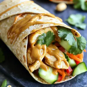To make Minute Thai Peanut Chicken Wraps, you need a few key items: - 2 boneless, skinless chicken breasts, thinly sliced - 1 tablespoon coconut oil - 1/4 cup creamy peanut butter - 2 tablespoons soy sauce - 1 tablespoon honey or maple syrup - 1 tablespoon fresh lime juice - 1 teaspoon sriracha (optional) - 2 large whole wheat tortillas These ingredients work together to create a tasty dish. The chicken provides protein, while peanut butter adds creaminess and flavor. Soy sauce and lime juice give the wraps a nice zing. You might already have some of these ingredients in your pantry. Look for: - Soy sauce - Honey or maple syrup - Coconut oil These staples are common in many kitchens. They help make cooking easier and faster. If you don’t have them, they are easy to find at your local store. Fresh produce adds crunch and color to your wraps. Gather these items: - 1 cup shredded carrots - 1 cup cucumber, julienned - 1/2 cup red bell pepper, thinly sliced - Fresh cilantro leaves for garnish Using fresh veggies makes the wraps vibrant and healthy. You can mix in other vegetables too, like bell peppers or lettuce, if you prefer. Start by heating coconut oil in a skillet over medium-high heat. Add the thinly sliced chicken breasts. Sprinkle salt and pepper on the chicken. Cook for about 5 to 7 minutes. You want the chicken to be golden brown and cooked through. Once done, remove the skillet from the heat. Drizzle half of the peanut sauce over the chicken. Toss it gently to coat. This adds great flavor to your chicken. While the chicken cooks, make the peanut sauce. In a small bowl, mix together the peanut butter, soy sauce, honey, lime juice, and sriracha if you want heat. Stir until the mix is smooth and creamy. If it is too thick, add a splash of warm water. This helps make the sauce easy to pour. Set it aside for later use. Now it's time to assemble your wraps. Lay a whole wheat tortilla flat on a clean surface. On the lower half of the tortilla, add your peanut chicken. Next, layer on the shredded carrots, cucumber, and red bell pepper. Fold the sides of the tortilla inwards. Then, roll it up tightly from the bottom to the top. Repeat this with the second tortilla. For serving, cut the wraps in half diagonally. Drizzle the remaining peanut sauce on top and garnish with fresh cilantro leaves. Enjoy your flavorful wraps! To make the best peanut sauce, start with creamy peanut butter. You want it smooth and rich. Mix it well with soy sauce, honey, lime juice, and sriracha. This blend gives a sweet and tangy taste. If your sauce is too thick, add warm water. This will help it pour easily. Taste it before serving. Adjust the flavors if needed. A little extra lime juice can make it pop! For juicy chicken, cut it into thin slices. This helps it cook fast and evenly. Heat coconut oil in a skillet over medium-high heat. Add your chicken and season with salt and pepper. Cook for about 5-7 minutes. Look for a golden brown color. Use a meat thermometer if you're unsure. The internal temperature should reach 165°F (75°C). This ensures your chicken is safe to eat. To wrap your chicken tortillas neatly, lay a tortilla flat on a clean surface. Place your filling on the lower half. Be sure not to overfill. This makes it hard to wrap. Fold the sides in first, then roll it tightly from the bottom up. This keeps everything inside. Cut the wraps in half diagonally for a nice presentation. Drizzle with extra peanut sauce and add cilantro on top to impress! {{image_2}} If you want a vegan twist, use tofu or tempeh. Both options work well with the peanut sauce. Just press the tofu to remove extra water. Cut it into thin slices. Cook it in coconut oil until golden. For a gluten-free option, choose rice paper wraps or gluten-free tortillas. You can also use chicken substitutes made from plants, which are quite tasty. Feel free to get creative with your veggies! Add in bell peppers, zucchini, or even avocado slices. You can also use spinach or mixed greens for added crunch. Try using radishes for a peppery kick. The more colorful your wrap, the better it looks and tastes. Mixing in different veggies makes this dish even more fun! If you like it spicy, add more sriracha to the sauce. You can also top the wraps with fresh jalapeños for extra heat. For a milder taste, skip the sriracha altogether. You can add a bit more honey or maple syrup to balance the flavors. Adjust the sauce to suit your taste buds. The key is to make it your own! To store leftover wraps, wrap them in plastic wrap or foil. You can also place them in a sealed container. This will keep them fresh and tasty. Store them in the fridge. They will last for up to two days. If you want to keep them longer, consider freezing them. Just wrap each one well and place them in a freezer bag. They can last for up to three months in the freezer. When you are ready to eat your wraps, reheat them carefully. If they are in the fridge, you can use a microwave. Heat them for about 30 seconds to one minute. Check to see if they're warm enough. If you froze them, let them thaw in the fridge overnight. Then reheat as mentioned above. You can also reheat them in a skillet. Just warm them over low heat for a few minutes. This will help keep the wrap crispy. Each ingredient has its own shelf life. Here’s a quick guide: - Chicken: Raw chicken should be used within one to two days. Cooked chicken can last in the fridge for three to four days. - Peanut Butter: Unopened, it can last for six months or longer in the pantry. Once opened, store it in the fridge for up to three months. - Tortillas: Unopened, they can last for a couple of months. Once opened, use them within a week for the best taste. - Fresh Veggies: Carrots and cucumbers can last about one week in the fridge. Bell peppers can last five to seven days. By keeping these tips in mind, you can enjoy your Minute Thai Peanut Chicken Wraps even days later! Yes, you can make the chicken wraps ahead of time. Cook the chicken and prepare the peanut sauce. Store them separately in airtight containers in the fridge. You can assemble the wraps right before serving. This keeps the tortillas from getting soggy. You can enjoy these wraps fresh or cold! If you can't use peanut butter, try sunflower seed butter or almond butter. Both options taste great in the sauce. You can also use tahini for a different flavor. Just make sure to adjust any other flavors to match your choice. Each option keeps the wraps creamy and delicious. To make more wraps, multiply the ingredients by the number of servings you need. For example, if you want four wraps, double everything. Use four tortillas and two chicken breasts. Adjust the peanut sauce ingredients too. This way, everyone gets a tasty wrap! In this blog post, we covered how to make delicious chicken wraps. You learned about essential ingredients like pantry staples and fresh produce. I shared step-by-step instructions for cooking chicken, making a peanut sauce, and wrapping it all together. We explored tips to perfect your sauce, cook chicken, and wrap your rolls neatly. You also discovered some fun variations for different diets and spice levels. Keep your leftovers safe and tasty with the right storage tips. Enjoy making these wraps and impressing your friends and family!