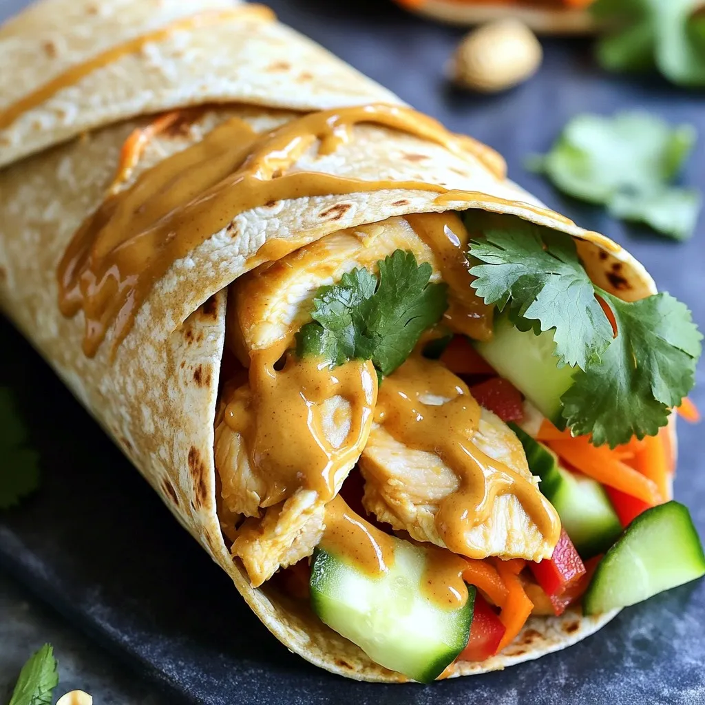 Minute Thai Peanut Chicken Wraps Easy and Flavorful Dish
