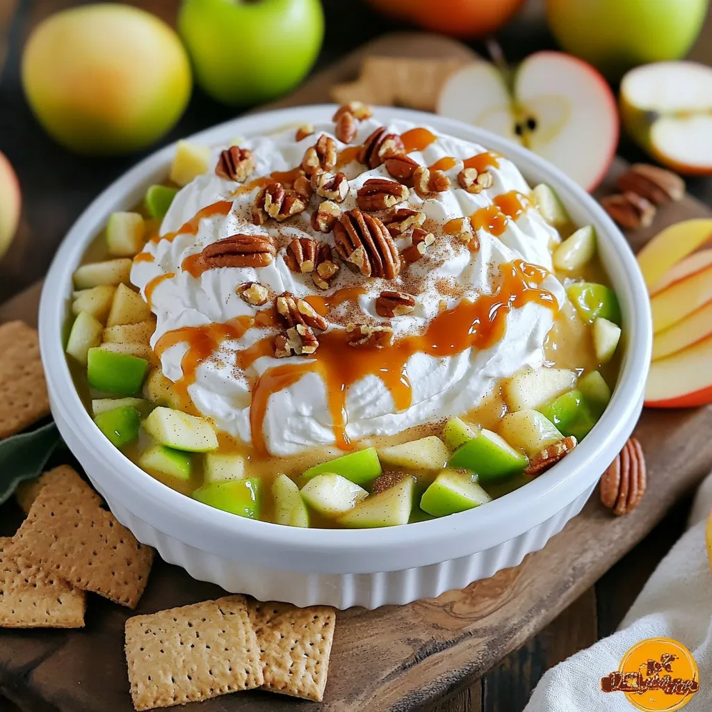 No Bake Caramel Apple Cheesecake Dip Delight