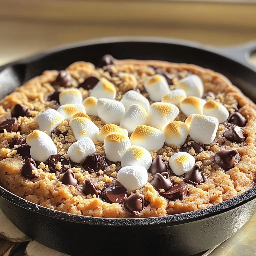 S’mores Skillet Cookie Delightfully Gooey Treat