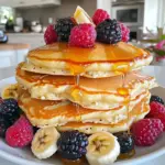 - 1 cup cottage cheese - 1 ripe banana, mashed - 2 large eggs - 1/2 cup rolled oats - 1/2 teaspoon baking powder - 1 teaspoon vanilla extract - 1/4 teaspoon cinnamon - Pinch of salt These main ingredients create a rich and filling pancake bowl. Cottage cheese gives protein and creaminess. The banana adds natural sweetness and moisture. Eggs bind the mix and add fluffiness. Rolled oats provide fiber and texture. Baking powder makes the pancakes rise. Vanilla extract brings a warm flavor, while cinnamon adds a nice spice. A pinch of salt balances the sweetness. - Fresh fruits (e.g., berries, sliced banana) - Honey or maple syrup for drizzling (optional) You can top your pancake bowl with fresh fruits. Berries add vibrant color and tang. Sliced banana complements the base flavors. Drizzling honey or maple syrup gives extra sweetness. Feel free to mix and match your favorite toppings for variety. Cottage cheese is high in protein, which supports muscle growth. It also contains calcium, important for bones. Bananas provide potassium, which helps with heart health. Eggs offer healthy fats and more protein. Oats are a great source of fiber, promoting digestion. These ingredients together make a wholesome meal that fuels your day. Enjoy the tasty blend and the health boost! To start, gather your ingredients. You need one cup of cottage cheese, one ripe banana, and two large eggs. In a mixing bowl, combine the cottage cheese, mashed banana, and eggs. Whisk until smooth. The banana adds sweetness and moisture. Next, add half a cup of rolled oats, half a teaspoon of baking powder, one teaspoon of vanilla extract, a quarter teaspoon of cinnamon, and a pinch of salt. Stir well to form a thick batter. Preheat your skillet or griddle over medium heat. Lightly grease it with cooking spray or a bit of oil. Pour about a quarter cup of batter for each pancake. Cook for two to three minutes. Look for bubbles on the surface to know when to flip. Once flipped, cook for an additional two minutes until golden brown. If the first pancake burns, lower the heat. Repeat this until the batter is gone. Stack the cooked pancakes in a bowl. Top them with fresh fruits like berries or sliced bananas. You can also drizzle honey or maple syrup on top for extra sweetness. This adds more flavor and makes your dish look great. Enjoy the warm, fluffy pancakes right away for the best taste! To get the best pancake mix, combine all wet ingredients first. Use smooth cottage cheese. A ripe banana helps too. It adds sweetness and moisture. Mix until you have a thick batter. Don't worry about lumps; they add charm. If the batter is too thick, add a splash of milk. This will help make it easier to pour. One big mistake is cooking on too high heat. This can burn the outside while leaving the inside raw. Keep your heat at medium. Flip the pancakes when bubbles form on top. Avoid overmixing the batter. This can make the pancakes tough. Also, don't skip greasing your pan. A little oil helps the pancakes cook evenly. Both honey and maple syrup are tasty choices. Honey adds a floral sweetness. It pairs well with bananas. Maple syrup has a rich, earthy flavor. It enhances the oats and cinnamon in the pancakes. Try both to see which you like better. You can even mix them for a unique taste! {{image_2}} You can easily change the taste of your Protein Cottage Cheese Pancake Bowl. For a chocolate twist, add 2 tablespoons of cocoa powder. This makes the pancakes rich and tasty. If you like fruit, mix in 1/2 cup of fresh blueberries. They add sweetness and a burst of flavor. For a fall vibe, try pumpkin. Add 1/2 cup of pure pumpkin puree and a bit more cinnamon. These flavors make breakfast fun and exciting! To increase protein, you can mix in protein powder. A scoop of your favorite kind works well. This adds extra strength to your meal. Another option is nut butter. Stir in 2 tablespoons of almond or peanut butter. This makes the pancakes creamy and gives a nice nutty taste. These add-ins help you feel full longer and keep your energy up. If you need a gluten-free meal, swap rolled oats for gluten-free oats. This keeps the recipe safe for everyone. For a vegan version, replace the eggs with flax eggs. Mix 1 tablespoon of flaxseed meal with 2.5 tablespoons of water. Let it sit for a few minutes to thicken. You can also use a plant-based cottage cheese for a dairy-free option. These changes make the Protein Cottage Cheese Pancake Bowl friendly for various diets. Store leftover pancakes in an airtight container. You can keep them in the fridge for up to three days. For longer storage, freeze them in a single layer. Once frozen, stack them in a freezer bag. Label the bag with the date for easy tracking. This way, you can enjoy them later without losing taste. To reheat pancakes, you have two great options. Use the microwave for quick heat. Place pancakes on a microwave-safe plate. Heat for about 20-30 seconds. If you prefer a crispy texture, use a skillet. Place pancakes in a preheated skillet over low heat. Cook each side for 1-2 minutes until warm. This keeps them soft and fluffy. Meal prep makes mornings easier. You can mix the batter the night before. Store it in the fridge for a quick cook in the morning. Another option is to make extra pancakes. Freeze them and reheat as needed. Pair pancakes with yogurt or fruit for a complete breakfast. This saves time and adds variety to your mornings. Yes, you can use low-fat or non-fat cottage cheese. Both options work well in this recipe. The texture might be slightly different, but the flavor remains tasty. Low-fat and non-fat types still give you good protein. If you want a creamier taste, go for regular cottage cheese. You can make pancakes without eggs by using mashed banana or applesauce. Both options help bind the batter. For every egg, use about 1/4 cup of mashed banana or applesauce. This keeps the pancakes moist and adds natural sweetness. Just mix it in with the other ingredients as you normally would. Cottage cheese is packed with protein, which helps build muscles. It also has calcium for strong bones. This food is low in fat, making it a great choice for health. It contains vitamins and minerals that support your body. Plus, it adds a creamy texture to your pancakes without extra calories. Yes, you can make the pancake bowl in advance. Cook the pancakes and let them cool. Store them in an airtight container in the fridge. They stay fresh for up to three days. When you’re ready to eat, just reheat them in the microwave. You can also top them with fresh fruits before serving. You now have a clear guide to making protein cottage cheese pancake bowls. We covered key ingredients, cooking steps, and tips to avoid common mistakes. You even learned about fun variations and storage options. Remember, these pancakes are flexible and easy to make. They can fit many diets and tastes. I hope you feel confident to try this fun recipe. Enjoy your cooking adventure!