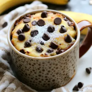 - 1 ripe banana, mashed - 3 tablespoons all-purpose flour - 2 tablespoons sugar (or honey) - 1/4 teaspoon baking powder - 1/4 teaspoon baking soda - Pinch of salt - 2 tablespoons milk (or non-dairy alternative) - 1 tablespoon vegetable oil - 2 tablespoons chocolate chips - Optional: a pinch of cinnamon I love this recipe because it uses simple, fresh ingredients. The ripe banana adds natural sweetness and moisture. You want to make sure it is nice and soft. The flour gives the cake its structure, while the baking powder and baking soda help it rise. A pinch of salt balances the sweetness. You can choose sugar or honey based on your taste. Milk adds creaminess, and vegetable oil keeps the cake moist. The chocolate chips are the best part! They melt into gooey pockets of chocolate, making every bite special. If you want an extra warm flavor, try adding a pinch of cinnamon. Gather these items, and you are ready to make a delightful mug cake. This recipe is quick and easy, perfect for a sweet treat that won’t take much time. - Mash the banana in a microwave-safe mug. Start by peeling one ripe banana. Use a fork to mash it right in the mug. Aim for a smooth texture. This banana will add moisture and sweetness to your cake. - Combine dry ingredients with the banana. Add 3 tablespoons of all-purpose flour, 2 tablespoons of sugar, 1/4 teaspoon of baking powder, 1/4 teaspoon of baking soda, and a pinch of salt. If you want, sprinkle in a pinch of cinnamon for extra flavor. Mix well until everything blends together. - Mix in wet ingredients for a smooth batter. Pour in 2 tablespoons of milk and 1 tablespoon of vegetable oil. Stir until the batter is smooth. Ensure there are no lumps. This step is key for a tasty cake. - Fold in the chocolate chips. Add 2 tablespoons of chocolate chips to the batter. Gently fold them in so they spread evenly. These chips will melt and create pockets of chocolatey goodness. - Microwave for 1 minute and 30 seconds. Place your mug in the microwave. Cook it on high for 1 minute and 30 seconds. Keep an eye on it as it cooks. The cake will rise and puff up. - Check for doneness and adjust microwave time if needed. After 1 minute and 30 seconds, check if the cake is done. It should be set and spring back when you touch it. If it’s still wet, microwave in 10-15 second bursts until done. - Let it cool briefly before serving. Carefully remove the mug from the microwave. Let it cool for about a minute. This cooling time helps prevent burns and allows flavors to settle. Enjoy your warm mug cake straight from the mug! To make your mug cake moist, start with a ripe banana. A ripe banana brings natural sweetness and moisture. This is key for flavor and texture. Mixing is also important. Avoid over-mixing the batter. Gentle folding keeps the cake light and fluffy. Watch the microwave time closely. Overcooking can dry out your cake. Start with 1 minute and 30 seconds, then check for doneness. The cake should spring back when touched. If it needs more time, microwave in 10- to 15-second bursts. Serving your mug cake in the mug makes it look appealing. It adds charm and warmth to the dish. For extra flair, top with more chocolate chips or a dusting of powdered sugar. It makes the cake look tempting and delicious. If you want to be indulgent, add a dollop of whipped cream or a scoop of ice cream. This adds a creamy touch that pairs well with the cake's flavors. Enjoy your treat! {{image_2}} You can make your banana chocolate chip mug cake even better! - Add a pinch of cinnamon: This tiny addition warms up the flavor. It pairs well with banana. Just a little is enough to make a big change. - Substitute different types of chocolate chips: Try dark, white, or even peanut butter chips. Each one brings its unique taste. It’s fun to mix and match! You might have some special diet needs. No problem! There are easy swaps you can make. - Use gluten-free flour: If you want a gluten-free option, swap regular flour for gluten-free flour. It works great in this mug cake! - Replace sugar with a sugar substitute: For a low-calorie treat, use a sugar substitute instead of sugar. You can enjoy this sweet goodness without the extra calories. Feel free to experiment and find what you like best! To keep your leftover mug cake fresh, cover it with plastic wrap or a lid. This prevents it from drying out. Store it in the fridge for up to two days. When you want to enjoy it again, reheat the mug cake in the microwave. Heat it for about 10-15 seconds. Check to see if it's warm enough. If not, add a few more seconds. If you want to save some for later, freezing is a great choice! Let the mug cake cool completely. Then, wrap it tightly in plastic wrap. Place it in a freezer-safe bag or container. It can last in the freezer for up to a month. When you're ready to eat it, thaw the mug cake in the fridge overnight. Once it's thawed, reheat it in the microwave for 15-20 seconds. Your cake will taste just as good as fresh! How do I know when the mug cake is done? You can check if your mug cake is done by gently pressing the top. It should spring back. If it feels wet or sinks down, microwave it for another 10-15 seconds. Can I double the recipe for a larger serving? Yes, you can double the recipe. Just use a larger mug or bowl. You may need to adjust the cooking time. Start with two minutes and check for doneness. What can I use instead of a mug for baking? If you don’t have a mug, you can use a small bowl. Just make sure it’s microwave-safe. The cooking time may change slightly. Caloric content per serving This moist banana chocolate chip mug cake has around 400 calories per serving. Breakdown of macronutrients - Carbohydrates: 60g - Protein: 5g - Fat: 15g - Fiber: 2g This information helps you understand what you’re eating. Enjoy your mug cake with balance! This blog post covered how to make a tasty mug cake with simple ingredients. You learned about each ingredient and how to mix them together. We shared tips for a moist texture and fun ways to present your cake. Plus, we explored flavor variations and storage tips. Remember, making this mug cake is easy and quick. You can enjoy it right away or save it for later. Now, grab your ingredients and start baking!