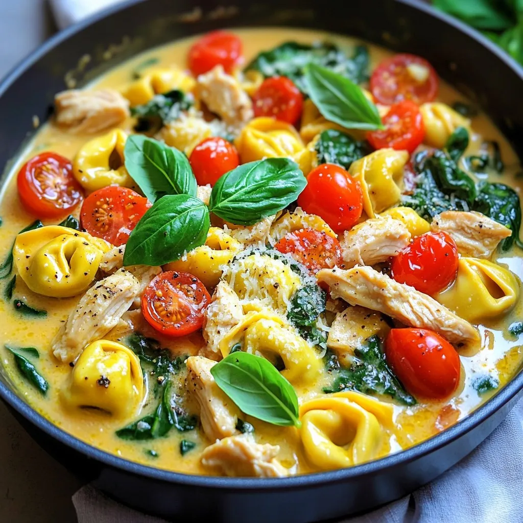 Tuscan Chicken Tortellini Skillet Easy Weeknight Meal