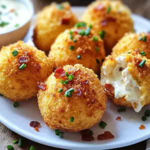 - 1 lb ground chicken - 1 cup shredded mozzarella cheese - 1/2 cup cream cheese The main ingredients create a rich and creamy filling. Ground chicken gives a lean protein base. Shredded mozzarella adds stretch and gooeyness. Cream cheese enhances the creamy texture. - 1 packet ranch dressing mix - 1 cup cooked, crumbled bacon (optional) - 1 cup all-purpose flour Ranch dressing mix brings a tangy and herby flavor. Adding cooked bacon gives a smoky crunch. All-purpose flour helps with coating and gives a nice crust. - 2 eggs, beaten - 2 cups Italian-style breadcrumbs - Olive oil spray Beaten eggs help the breadcrumbs stick. Italian-style breadcrumbs add flavor and crunch. A light spray of olive oil helps them crisp up as they bake. These ingredients make Mozzarella Ranch Chicken Bombs a tasty comfort food delight. They combine creamy, crunchy, and savory flavors in every bite. {{ingredient_image_1}} - Preheat your oven to 375°F (190°C) and line a baking sheet with parchment paper. - In a large bowl, mix 1 pound of ground chicken, 1 cup of shredded mozzarella, 1/2 cup of softened cream cheese, and 1 packet of ranch dressing mix. Make sure everything blends well. - Take a small scoop of the chicken mixture, about the size of a golf ball. Roll it into a ball shape. Repeat until all the mixture is used. - Set up your breading station. In one bowl, put 1 cup of all-purpose flour. In a second bowl, add 2 beaten eggs. In a third bowl, place 2 cups of Italian-style breadcrumbs. - Roll each chicken ball in the flour. Shake off any extra flour. Next, dip it in the beaten eggs, and then coat it in the breadcrumbs. Ensure each ball is fully covered. - Place the coated chicken bombs on your prepared baking sheet. Lightly spray them with olive oil to help them crisp during baking. - Bake the chicken bombs for 20-25 minutes. They should turn golden brown and reach an internal temperature of 165°F (74°C). - Ensuring the perfect bake: Bake your Mozzarella Ranch Chicken Bombs at 375°F (190°C). This heat ensures they cook through and become golden brown. Keep an eye on them for 20-25 minutes. - How to avoid dryness: To keep the bombs juicy, don’t overbake them. Use a meat thermometer to check for an internal temperature of 165°F (74°C). - Serving suggestions: Serve these chicken bombs on a large platter. Add a small bowl of ranch dressing for dipping. This makes it fun for everyone. - Garnishing ideas: Sprinkle extra chopped chives over the top before serving. This adds color and freshness to the dish. - Best dipping sauces to pair: Ranch dressing works great. You can also try BBQ sauce or a spicy aioli for a kick. - Seasoning adjustments: Feel free to add extra spices to the chicken mix. Garlic powder, onion powder, or paprika can boost the flavor. Adjust to your taste for a unique twist. Pro Tips Use Fresh Ingredients: Fresh chicken and quality cheeses will enhance the flavor and texture of your chicken bombs. Experiment with Cheese: Feel free to mix different cheeses like cheddar or pepper jack for a unique twist on the flavor. Chill Before Baking: Chilling the formed chicken bombs in the fridge for about 30 minutes helps them hold their shape during baking. Customize the Coating: Try adding herbs or spices to the breadcrumb mixture for an extra layer of flavor. {{image_2}} You can easily swap ingredients in this recipe. If you want a different taste, try using different cheeses. Cheddar or pepper jack can add a nice kick. You can also go for a mix of cheeses for extra flavor. For protein, consider using ground turkey or lean beef. Both options will work well. They will also keep the dish juicy and tasty. If you prefer a vegetarian option, try using mashed chickpeas or a meat substitute. You have options for cooking these chicken bombs. Air frying is a great method for a crispier texture. Set your air fryer to 375°F (190°C) and cook for about 12-15 minutes. Check them halfway to ensure even browning. Baking is the classic way to cook these bombs. If you choose to bake, follow the recipe steps provided. You can also grill them for a smoky flavor. Use skewers to hold them together if you grill. Cook over medium heat for about 10-15 minutes, flipping often. If you need gluten-free options, use gluten-free flour and breadcrumbs. Many brands offer good substitutes that taste great. You can also use crushed cornflakes for the breading. For low-carb adaptations, skip the breadcrumbs and flour. Instead, use crushed pork rinds or almond flour. Both will give a nice crunch while keeping the carbs low. These swaps will help you enjoy this dish while sticking to your diet. To keep your Mozzarella Ranch Chicken Bombs fresh, store them in the fridge. Place them in an airtight container. They stay good for about 3 to 4 days. If you want to keep them longer, freezing is a great option. When you want to enjoy your leftovers, the oven is the best way to reheat. Set the oven to 350°F (175°C). Place the chicken bombs on a baking sheet. Heat for about 10 to 15 minutes. This keeps them crispy. If you use a microwave, be careful. Heat them for 30 seconds at a time. Check often so they don’t get soggy. You can freeze these chicken bombs before or after cooking. To freeze before cooking, shape the balls and place them on a baking sheet. Freeze until solid, then move them to a freezer bag. For after cooking, let them cool completely first. Then, store them in an airtight container. When you’re ready to eat, thaw them in the fridge overnight. Cook or reheat as needed. Can I make these ahead of time? Yes, you can make Mozzarella Ranch Chicken Bombs ahead of time. Prepare and shape the chicken balls. Place them on a tray and cover with plastic wrap. Store them in the fridge for up to 24 hours. When ready, just bake them straight from the fridge. This saves time on busy days. How do I know when they are fully cooked? To check if they are done, use a meat thermometer. The internal temperature should reach 165°F (74°C). If you don't have a thermometer, look for a golden brown color. The outside should be crisp, and the inside should be hot. Can I use turkey instead of chicken? Yes, you can use ground turkey. It works well as a substitute for ground chicken. Turkey has a lighter taste and is a bit leaner. Just be careful not to overcook it, as turkey can dry out faster. What if I’m out of ranch dressing mix? If you don’t have ranch dressing mix, you can make your own. Combine 1 tablespoon of dried dill, 1 teaspoon of garlic powder, and 1 teaspoon of onion powder. Add some salt and pepper to taste. This should give you a similar flavor. What sides go well with Mozzarella Ranch Chicken Bombs? These chicken bombs pair nicely with fresh salads. Try a simple green salad or coleslaw. You can also serve them with veggie sticks and ranch dip for a fun twist. Are they suitable for meal prep? Yes, they are great for meal prep. You can store the cooked chicken bombs in airtight containers. They last in the fridge for about 3-4 days. Just reheat them in the oven to keep them crispy. These Mozzarella Ranch Chicken Bombs are simple to make and tasty to eat. We covered the main ingredients, prep steps, cooking methods, and storage tips. You can adjust the recipe to fit your taste or dietary needs. With easy swaps and cooking methods, there's something for everyone. Enjoy your tasty creation, whether fresh, reheated, or frozen! Follow these tips, and your chicken bombs will impress anyone who tries them.