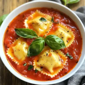 To make a rich and flavorful homemade ravioli sauce, gather these fresh ingredients: - 2 tablespoons olive oil - 1 medium onion, finely chopped - 4 cloves garlic, minced - 1 can (28 ounces) crushed tomatoes - 1 tablespoon tomato paste - 1 teaspoon sugar - 1 teaspoon dried oregano - 1 teaspoon dried basil - Salt and pepper to taste - Fresh basil leaves for garnish Each ingredient plays a key role. The olive oil gives a smooth base. The onion adds sweetness. Garlic brings a strong aroma. Crushed tomatoes create a chunky texture. Tomato paste deepens the flavor. Sugar balances the acidity of tomatoes. Dried oregano and basil give classic Italian taste. Salt and pepper bring out all the flavors. Finally, fresh basil leaves add color and freshness. Using high-quality ingredients makes a big difference. Fresh herbs and good olive oil enhance the taste. Make sure to prepare everything before you start cooking. This way, you can focus on making the sauce delicious! {{ingredient_image_1}} Heating the Olive Oil Start by heating 2 tablespoons of olive oil in a large saucepan. Use medium heat. The oil should shimmer but not smoke. Sautéing the Onion and Garlic Next, add 1 medium onion, finely chopped. Sauté it for about 5-7 minutes. You want it soft and clear. Once the onion is ready, stir in 4 cloves of minced garlic. Cook it for 1-2 minutes. Watch it closely; you don’t want it to burn. Combining the Tomatoes and Seasonings Now, pour in a 28-ounce can of crushed tomatoes and add 1 tablespoon of tomato paste. Mix everything well. Then, add 1 teaspoon of sugar, 1 teaspoon of dried oregano, and 1 teaspoon of dried basil. Stir to blend the flavors. Season with salt and pepper to taste. Bringing to a Simmer Bring the sauce to a gentle simmer. You’ll know it’s ready when small bubbles form. Once it starts simmering, reduce the heat to low. Adjusting Seasonings Let the sauce simmer uncovered for 20-25 minutes. Stir it occasionally. This helps the flavors mix well. After that time, taste the sauce. If needed, adjust the seasonings. Cooling and Serving Suggestions Once done, take the sauce off the heat. Let it cool slightly before serving. Pour the rich sauce over your freshly cooked ravioli. For a beautiful touch, garnish with fresh basil leaves and a drizzle of olive oil. Enjoy! Importance of Fresh Ingredients Using fresh ingredients makes a big difference. Fresh herbs add bright flavors. Fresh garlic gives a punch that dried can't match. I always choose ripe tomatoes for a rich taste. These small choices lead to a better sauce. Using Quality Olive Oil Good olive oil is key for flavor. It adds richness and depth to the sauce. I like to use extra virgin olive oil. It has a bold taste that enhances your dish. A splash at the end adds a lovely finish. How to Avoid Burning Garlic To avoid burning garlic, heat the oil first. Add the garlic only after the onion is soft. Stir the garlic for just one or two minutes. Watch closely, as it cooks fast. Burned garlic makes the sauce bitter. Simmering Times for Flavor Depth Simmering the sauce is crucial for flavor. After mixing in the tomatoes and spices, let it simmer for 20 to 25 minutes. This time allows the flavors to blend well. Stir it occasionally to keep it from sticking. Garnishing Ideas Garnishing elevates your dish. I like to use fresh basil leaves as a topping. A drizzle of olive oil adds gloss and flavor. You can also sprinkle some grated cheese for an extra touch. Pairing with Ravioli Serve your sauce over warm ravioli for a great meal. The sauce clings to the pasta, filling every bite with flavor. This pairing is comforting and delicious. You can use any filling you like! Pro Tips Use Fresh Basil: Fresh basil adds a vibrant flavor that dried herbs can't match. Add it at the end for the best taste. Adjust the Sweetness: If your tomatoes are too acidic, a touch more sugar can balance the flavors. Start with a small amount and taste as you go. Simmer Longer: For a richer flavor, let the sauce simmer longer than the suggested time. Just keep an eye on it and stir occasionally. Perfect Pairing: This marinara sauce pairs wonderfully with not just pasta, but also as a base for pizzas or a dipping sauce for breadsticks. {{image_2}} Using Fresh Tomatoes You can make your sauce using fresh tomatoes. Start with ripe tomatoes for best taste. Use about 2 pounds of fresh tomatoes. First, blanch them to remove the skins. Then, chop them and add them to your sauce base. This step gives your sauce a bright, fresh flavor. Adding Vegetables to the Sauce Want to add more nutrition? Toss in some veggies! Chopped bell peppers, carrots, or zucchini work well. Sauté them with the onion for extra flavor. This not only enhances the taste but also adds color and texture to your sauce. Gluten-Free Options If you need a gluten-free sauce, you’re in luck! This tomato sauce is naturally gluten-free. Just make sure to serve it with gluten-free ravioli. Check the labels on store-bought options to be safe. Vegan Adaptations This sauce is already vegan-friendly. It contains no animal products. You can enhance the flavor with some nutritional yeast for a cheesy taste. Add a sprinkle when serving to add depth and richness. Italian-American Style The Italian-American style is rich and hearty. It often includes meat like ground beef or sausage. For this version, brown the meat before adding the tomatoes. This gives a robust flavor that pairs well with ravioli. Spicy Arrabbiata Style For a kick, try the spicy Arrabbiata style. Add red pepper flakes when sautéing the garlic. This will give your sauce a nice heat. Serve it over your ravioli for a zesty experience. Refrigeration Tips After you make your hearty tomato basil marinara, let it cool first. Then, pour it into a clean, airtight container. Store it in the fridge. It should stay good for up to five days. Always label the container with the date. Freezing Instructions For longer storage, freeze the sauce. Use freezer-safe containers or bags. Make sure to leave some space for expansion. The sauce can last up to three months in the freezer. When you're ready to use it, thaw it in the fridge overnight. Best Practices for Quality Retention To reheat your sauce, use a saucepan over low heat. Stir it often to avoid sticking. You can add a splash of water or broth if it seems too thick. If you’re in a hurry, use the microwave. Heat it in short bursts, stirring in between. This helps keep the sauce tasty and smooth. How Long Can the Sauce Last In the fridge, your sauce lasts about five days. If you freeze it, aim for three months. After that, the flavor and texture may change. Always check for signs of spoilage, like odd smells or changes in color. Enjoy your homemade sauce while it's at its best! To enhance homemade ravioli sauce, you can try two main methods. First, adding fresh herbs makes a big difference. Fresh basil or parsley brightens up the sauce. Chop them finely and stir them in right before serving. Second, incorporating wine adds depth. A splash of red wine gives a rich flavor. You can add it after sautéing the onion and garlic. Let it cook for a minute before adding the tomatoes. This small step makes a big impact. Yes, this sauce is very versatile! You can use it for many dishes beyond ravioli. It works great with pasta, pizza, or even as a dipping sauce for breadsticks. You can also layer it in lasagna for extra flavor. This sauce pairs well with grilled chicken or fish, too. The options are endless. To spice up your sauce, you have a few easy options. Start by adding red pepper flakes. Just a pinch can give the sauce a nice kick. You can also include diced jalapeños or fresh chili peppers. Sauté them with the onion for a deeper heat. For a smoky flavor, consider adding chipotle peppers in adobo sauce. These changes will give your sauce a bold twist. You learned how to make a tasty homemade ravioli sauce. With simple ingredients like olive oil, tomatoes, and fresh herbs, you can create a flavorful dish. I shared helpful tips for cooking and storing your sauce. Don't forget to try variations to suit your taste. Now, you can impress others with your cooking skills. Enjoy making and sharing this delicious sauce, and don’t hesitate to get creative!