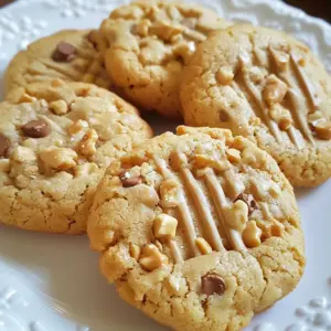 To make these tasty peanut butter cookies, you need: - 1 cup creamy peanut butter - 1 cup brown sugar, packed - 1/2 cup granulated sugar - 1 large egg - 1 teaspoon vanilla extract - 1/2 teaspoon baking soda - 1/4 teaspoon salt These ingredients create a rich and sweet flavor that makes each bite special. Measuring your ingredients is key for great cookies. Here’s how to do it: - Creamy peanut butter: Use a dry measuring cup. Scoop it in and level it off. - Brown sugar: Pack the sugar tightly in the cup. This adds moisture and sweetness. - Granulated sugar: Scoop it in without packing. Just level it off gently. - Egg: Use a large egg for the right moisture and binding. - Vanilla extract: One teaspoon adds a warm flavor. - Baking soda: This helps the cookies rise. Measure carefully. - Salt: A little salt enhances the sweetness. Each ingredient plays a role in the cookie’s texture and taste. You can add fun flavors to your cookies. Here are some great options: - Chocolate chips: Half a cup adds a sweet, melty touch. - Crushed peanuts: A quarter cup gives a nice crunch on top. Feel free to mix and match these add-ins to suit your taste. They make your cookies even more exciting! {{ingredient_image_1}} First, set your oven to 350°F (175°C). This heat is perfect for baking. While the oven warms up, grab a baking sheet and line it with parchment paper. This helps prevent sticking. In a large bowl, add 1 cup of creamy peanut butter, 1 cup of packed brown sugar, and 1/2 cup of granulated sugar. Use an electric mixer to mix on medium speed. Beat until the mix is fluffy and smooth. Next, add 1 large egg, 1 teaspoon of vanilla extract, 1/2 teaspoon of baking soda, and 1/4 teaspoon of salt. Mix until everything blends well. If you want a sweet twist, fold in 1/2 cup of chocolate chips gently. Scoop rounded balls of dough using a tablespoon or cookie scoop. Place them on the baking sheet, leaving 2 inches between each cookie. This space is key because they will spread. To create classic cookie shapes, press down each ball with a fork to make a criss-cross pattern. If you like, sprinkle crushed peanuts on top for more crunch. Bake the cookies for 10-12 minutes. Look for golden edges and soft centers. After baking, let them cool on the sheet for 5 minutes. Then, transfer to a wire rack to cool fully. Enjoy your warm, tasty treats! To stop your dough from sticking, chill it for 30 minutes. This will help it firm up. If it’s still too sticky, add a bit more flour. A little extra flour can make a big difference! For soft and chewy cookies, do not overmix the dough. Mix until just combined. When baking, keep an eye on the time. Take them out when the edges are golden but the middle looks soft. They will firm up as they cool. To boost the flavor, try adding chocolate chips or crushed peanuts. Both add a nice crunch and taste. You can also use a pinch of cinnamon for warmth. A hint of sea salt on top can balance the sweetness, too. Pro Tips Use Room Temperature Ingredients: Allow your peanut butter and egg to reach room temperature before mixing. This helps create a smoother batter and ensures even baking. Experiment with Nut Butters: Try using different nut butters like almond or cashew for a unique flavor twist. Just keep the consistency similar to peanut butter. Don’t Overbake: For soft and chewy cookies, keep a close eye on them while baking. They should look slightly underbaked in the center when you take them out. Store Properly: Keep your cookies in an airtight container at room temperature for up to a week. You can also freeze them for longer storage; just thaw before enjoying! {{image_2}} You can make your peanut butter cookies even better by adding chocolate chips. Just fold in 1/2 cup of chocolate chips into the dough before baking. This little twist makes the cookies rich and sweet. The warm chocolate melts in your mouth and pairs perfectly with the peanut butter flavor. It’s an easy way to impress your family or friends. If you love crunch, try adding nuts. Chopped peanuts work well, but you can use other nuts too. Just add 1/4 cup of chopped nuts into the dough. This addition gives your cookies a nice texture. The nuts add a different flavor that blends well with peanut butter. You get a delightful surprise in each bite! You can easily make these cookies vegan or gluten-free. To make them vegan, swap the egg for a flax egg. Mix 1 tablespoon of ground flaxseed with 2.5 tablespoons of water. Let it sit for a few minutes to thicken. For gluten-free cookies, use gluten-free flour instead of regular flour. These changes ensure everyone can enjoy your tasty treats. Store your peanut butter cookies in an airtight container. This keeps them fresh. You can layer the cookies with parchment paper. This prevents them from sticking together. Keep the cookies at room temperature for up to one week. To freeze your cookies, first let them cool completely. Then, place them in a single layer on a baking sheet. Freeze for about two hours. Once frozen, transfer them to a freezer bag. Label the bag with the date. You can freeze them for up to three months. Peanut butter cookies can last a week at room temperature. If stored in the fridge, they can last up to two weeks. Frozen cookies can taste great for three months. Enjoy them later for a sweet treat! Yes, you can use natural peanut butter. It will make the cookies taste great! Just know that natural peanut butter has oil on top. Stir it well before measuring. This type may make the cookies a bit drier. If you want softer cookies, add a bit more sugar or an extra egg. To make cookies softer, try a few simple tricks. First, don’t overbake them. Take them out when the edges are golden but the centers look soft. Second, chill your dough for 30 minutes before baking. This helps them keep their shape and stay soft. Lastly, add a bit more peanut butter or sugar for extra moisture. If you don’t have brown sugar, you can use white sugar instead. Just replace it with the same amount. Another option is to mix white sugar with a bit of molasses. For each cup of white sugar, add one tablespoon of molasses. This will give your cookies a nice flavor and color. You now know how to make delicious peanut butter cookies. We covered the key ingredients, step-by-step instructions, and helpful tips to ensure perfect cookies every time. Remember, variations like chocolate chips and nuts can enhance your recipe. Proper storage will keep them fresh longer. Enjoy experimenting with different flavors and textures. With this guide, you can create tasty treats your friends and family will love. Happy baking!